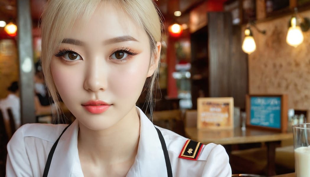 Tags: 21872187, SDXL
{"3": {"inputs": {"seed": 939103857577973, "steps": 32, "cfg": 5.56, "sampler_name": "dpmpp_2m", "scheduler": "karras", "denoise": 1.0, "model": ["27", 0], "positive": ["6", 0], "negative": ["7", 0], "latent_image": ["5", 0]}, "class_type": "KSampler"}, "4": {"inputs": {"ckpt_name": "juggernautxl.safetensors"}, "class_type": "CheckpointLoaderSimple"}, "5": {"inputs": {"width": 1344, "height": 768, "batch_size": 1}, "class_type": "EmptyLatentImage"}, "6": {"inputs": {"text": "26 year old girl, (ukrainian:0.96), (korean:0.99), (russian:1.08), (detailed face:1.01), (pale skin:1.03), (eyelashes:1.12), (temptress:1.14), (seductive pose:0.99), (double eyelids:1.13), (beautiful eyes:0.98), (seductive facial expression:0.98), (idol:1.12), (blush:1.05), (cute:1.10), (slim:1.01), (sexy lips:1.13), (in a seductive pose:1.05), (large perky breasts:1.14), (cleavage:0.96), (thigh gap:1.03), (a waitress in uniform:1.04) working at a restaurant, (portra:1.04), (detailed skin:1.08), (natural looking skin:1.08), (candid cinema:1.03), (skin fuzz:1.07), (film:1.04), (textured skin:1.02), (RAW:1.08), (soft lighting:1.04)", "clip": ["27", 1]}, "class_type": "CLIPTextEncode"}, "7": {"inputs": {"text": "(bad hands:1.09), (distorted:1.11), (open mouth:1.05), (worst quality:1.06), (watermark:1.13), (low resolution:1.12), (twisted:1.06)", "clip": ["27", 1]}, "class_type": "CLIPTextEncode"}, "8": {"inputs": {"samples": ["3", 0], "vae": ["4", 2]}, "class_type": "VAEDecode"}, "25": {"inputs": {"lora_name": "nudify_xl.safetensors", "strength_model": 0.32, "strength_clip": 0.3, "model": ["4", 0], "clip": ["4", 1]}, "class_type": "LoraLoader"}, "26": {"inputs": {"lora_name": "shirtlift_SDXL_v2.safetensors", "strength_model": 0.14, "strength_clip": 0.1, "model": ["25", 0], "clip": ["25", 1]}, "class_type": "LoraLoader"}, "27": {"inputs": {"lora_name": "PerfectEyesXL.safetensors", "strength_model": 0.15, "strength_clip": 0.0, "model": ["26", 0], "clip": ["26", 1]}, "class_type": "LoraLoader"}, "30": {"inputs": {"model_name": "4x_NMKD-Superscale-SP_178000_G.pth"}, "class_type": "UpscaleModelLoader"}, "31": {"inputs": {"upscale_model": ["30", 0], "image": ["8", 0]}, "class_type": "ImageUpscaleWithModel"}, "32": {"inputs": {"upscale_method": "lanczos", "scale_by": 0.5, "image": ["31", 0]}, "class_type": "ImageScaleBy"}, "33": {"inputs": {"pixels": ["32", 0], "vae": ["4", 2]}, "class_type": "VAEEncode"}, "34": {"inputs": {"seed": 939103857577973, "steps": 32, "cfg": 5.56, "sampler_name": "dpmpp_2m", "scheduler": "karras", "denoise": 0.3, "model": ["27", 0], "positive": ["6", 0], "negative": ["7", 0], "latent_image": ["33", 0]}, "class_type": "KSampler"}, "36": {"inputs": {"samples": ["34", 0], "vae": ["4", 2]}, "class_type": "VAEDecode"}, "39": {"inputs": {"filename_prefix": "comfyapi-1724908155191", "images": ["36", 0]}, "class_type": "SaveImage"}}