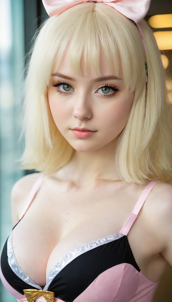 Tags: 21872187, SDXL
{"3": {"inputs": {"seed": 589762161921241, "steps": 64, "cfg": 7.78, "sampler_name": "dpmpp_2m", "scheduler": "karras", "denoise": 1.0, "model": ["27", 0], "positive": ["6", 0], "negative": ["7", 0], "latent_image": ["5", 0]}, "class_type": "KSampler"}, "4": {"inputs": {"ckpt_name": "juggernautxl.safetensors"}, "class_type": "CheckpointLoaderSimple"}, "5": {"inputs": {"width": 768, "height": 1344, "batch_size": 1}, "class_type": "EmptyLatentImage"}, "6": {"inputs": {"text": "19 year old girl, (russian:1.04), (irish:1.10), (cute:0.97), (slim:1.01), (seductive facial expression:0.97), (detailed face:1.11), (pale skin:1.03), (idol:0.97), (blush:0.97), (seductive pose:0.95), (beautiful eyes:1.01), (eyelashes:1.01), (sexy lips:0.97), (temptress:1.01), (in a seductive pose:1.12), (large perky breasts:1.02), (cleavage:1.03), (thigh gap:1.11), (in a cosplay:1.11) at comiket posing for camera, (candid cinema:1.06), (skin fuzz:1.05), (soft lighting:1.07), (portra:1.03), (natural looking skin:1.03), (film:1.09), (detailed skin:1.07), (textured skin:1.09), (RAW:1.05)", "clip": ["27", 1]}, "class_type": "CLIPTextEncode"}, "7": {"inputs": {"text": "(low resolution:1.05), (worst quality:1.13), (twisted:1.10), (distorted:1.10), (open mouth:1.13), (bad hands:1.14), (watermark:1.09)", "clip": ["27", 1]}, "class_type": "CLIPTextEncode"}, "8": {"inputs": {"samples": ["3", 0], "vae": ["4", 2]}, "class_type": "VAEDecode"}, "25": {"inputs": {"lora_name": "nudify_xl.safetensors", "strength_model": 0.04, "strength_clip": 0.17, "model": ["4", 0], "clip": ["4", 1]}, "class_type": "LoraLoader"}, "26": {"inputs": {"lora_name": "shirtlift_SDXL_v2.safetensors", "strength_model": 0.01, "strength_clip": 0.13, "model": ["25", 0], "clip": ["25", 1]}, "class_type": "LoraLoader"}, "27": {"inputs": {"lora_name": "PerfectEyesXL.safetensors", "strength_model": 0.1, "strength_clip": 0.01, "model": ["26", 0], "clip": ["26", 1]}, "class_type": "LoraLoader"}, "30": {"inputs": {"model_name": "4x_NMKD-Superscale-SP_178000_G.pth"}, "class_type": "UpscaleModelLoader"}, "31": {"inputs": {"upscale_model": ["30", 0], "image": ["8", 0]}, "class_type": "ImageUpscaleWithModel"}, "32": {"inputs": {"upscale_method": "lanczos", "scale_by": 0.5, "image": ["31", 0]}, "class_type": "ImageScaleBy"}, "33": {"inputs": {"pixels": ["32", 0], "vae": ["4", 2]}, "class_type": "VAEEncode"}, "34": {"inputs": {"seed": 589762161921241, "steps": 64, "cfg": 7.78, "sampler_name": "dpmpp_2m", "scheduler": "karras", "denoise": 0.3, "model": ["27", 0], "positive": ["6", 0], "negative": ["7", 0], "latent_image": ["33", 0]}, "class_type": "KSampler"}, "36": {"inputs": {"samples": ["34", 0], "vae": ["4", 2]}, "class_type": "VAEDecode"}, "39": {"inputs": {"filename_prefix": "comfyapi-1735701686246", "images": ["36", 0]}, "class_type": "SaveImage"}}