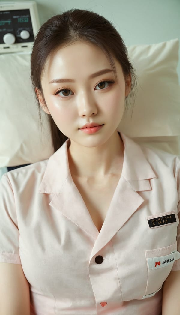 Tags: 21872187, SDXL
{"3": {"inputs": {"seed": 637009756144356, "steps": 32, "cfg": 6.69, "sampler_name": "dpmpp_2m", "scheduler": "karras", "denoise": 1.0, "model": ["27", 0], "positive": ["6", 0], "negative": ["7", 0], "latent_image": ["5", 0]}, "class_type": "KSampler"}, "4": {"inputs": {"ckpt_name": "juggernautxl.safetensors"}, "class_type": "CheckpointLoaderSimple"}, "5": {"inputs": {"width": 768, "height": 1344, "batch_size": 1}, "class_type": "EmptyLatentImage"}, "6": {"inputs": {"text": "22 year old girl, (russian:1.14), (japanese:0.96), (double eyelids:1.10), (blush:1.08), (slim:1.04), (temptress:0.98), (eyelashes:1.13), (seductive pose:0.99), (beautiful eyes:1.06), (detailed face:1.06), (pale skin:1.10), (idol:1.09), (sexy lips:1.05), (seductive facial expression:1.09), (in a seductive pose:0.99), (large perky breasts:1.04), (cleavage:1.00), (thigh gap:1.12), (nurse in uniform:1.10) working in a hospital ward, (RAW:1.05), (candid cinema:1.09), (soft lighting:1.03), (portra:1.07), (skin fuzz:1.02), (natural looking skin:1.02), (textured skin:1.03), (film:1.07), (detailed skin:1.03)", "clip": ["27", 1]}, "class_type": "CLIPTextEncode"}, "7": {"inputs": {"text": "(low resolution:1.14), (watermark:1.10), (bad hands:1.11), (open mouth:1.10), (worst quality:1.07), (twisted:1.13), (distorted:1.05)", "clip": ["27", 1]}, "class_type": "CLIPTextEncode"}, "8": {"inputs": {"samples": ["3", 0], "vae": ["4", 2]}, "class_type": "VAEDecode"}, "25": {"inputs": {"lora_name": "nudify_xl.safetensors", "strength_model": 0.18, "strength_clip": 0.2, "model": ["4", 0], "clip": ["4", 1]}, "class_type": "LoraLoader"}, "26": {"inputs": {"lora_name": "shirtlift_SDXL_v2.safetensors", "strength_model": 0.03, "strength_clip": 0.12, "model": ["25", 0], "clip": ["25", 1]}, "class_type": "LoraLoader"}, "27": {"inputs": {"lora_name": "PerfectEyesXL.safetensors", "strength_model": 0.07, "strength_clip": 0.07, "model": ["26", 0], "clip": ["26", 1]}, "class_type": "LoraLoader"}, "30": {"inputs": {"model_name": "4x_NMKD-Superscale-SP_178000_G.pth"}, "class_type": "UpscaleModelLoader"}, "31": {"inputs": {"upscale_model": ["30", 0], "image": ["8", 0]}, "class_type": "ImageUpscaleWithModel"}, "32": {"inputs": {"upscale_method": "lanczos", "scale_by": 0.5, "image": ["31", 0]}, "class_type": "ImageScaleBy"}, "33": {"inputs": {"pixels": ["32", 0], "vae": ["4", 2]}, "class_type": "VAEEncode"}, "34": {"inputs": {"seed": 637009756144356, "steps": 32, "cfg": 6.69, "sampler_name": "dpmpp_2m", "scheduler": "karras", "denoise": 0.3, "model": ["27", 0], "positive": ["6", 0], "negative": ["7", 0], "latent_image": ["33", 0]}, "class_type": "KSampler"}, "36": {"inputs": {"samples": ["34", 0], "vae": ["4", 2]}, "class_type": "VAEDecode"}, "39": {"inputs": {"filename_prefix": "comfyapi-1713482558865", "images": ["36", 0]}, "class_type": "SaveImage"}}