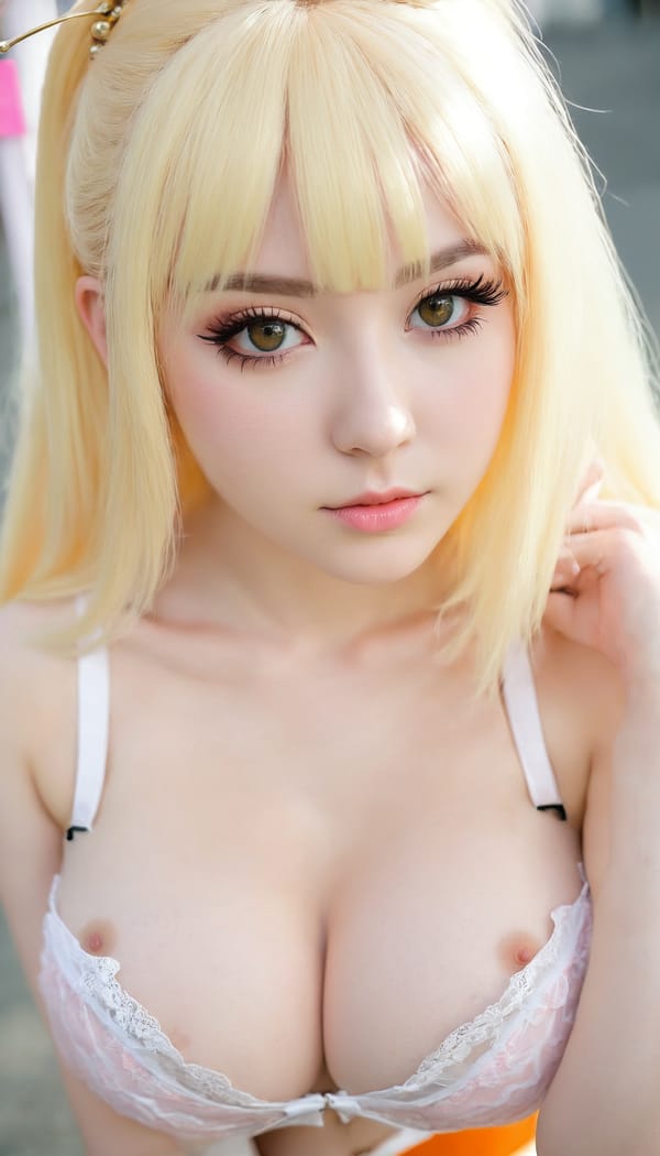 Tags: 21872187, SDXL
{"3": {"inputs": {"seed": 657126354752966, "steps": 64, "cfg": 5.04, "sampler_name": "dpmpp_2m", "scheduler": "karras", "denoise": 1.0, "model": ["27", 0], "positive": ["6", 0], "negative": ["7", 0], "latent_image": ["5", 0]}, "class_type": "KSampler"}, "4": {"inputs": {"ckpt_name": "juggernautxl.safetensors"}, "class_type": "CheckpointLoaderSimple"}, "5": {"inputs": {"width": 768, "height": 1344, "batch_size": 1}, "class_type": "EmptyLatentImage"}, "6": {"inputs": {"text": "28 year old girl, (irish:1.03), (seductive pose:0.95), (cute:1.09), (slim:1.10), (pale skin:1.04), (temptress:1.08), (blush:1.10), (eyelashes:1.05), (beautiful eyes:1.01), (detailed face:1.04), (idol:0.99), (sexy lips:1.04), (double eyelids:1.12), (seductive facial expression:1.03), (in a seductive pose:1.00), (large perky breasts:0.96), (cleavage:1.09), (thigh gap:0.99), (in a cosplay:1.09) at comiket posing for camera, (textured skin:1.07), (detailed skin:1.07), (skin fuzz:1.04), (natural looking skin:1.02), (RAW:1.00), (candid cinema:1.01), (portra:1.00), (film:1.09), (soft lighting:1.03)", "clip": ["27", 1]}, "class_type": "CLIPTextEncode"}, "7": {"inputs": {"text": "(bad hands:1.05), (low resolution:1.12), (twisted:1.10), (open mouth:1.08), (distorted:1.14), (watermark:1.05), (worst quality:1.12)", "clip": ["27", 1]}, "class_type": "CLIPTextEncode"}, "8": {"inputs": {"samples": ["3", 0], "vae": ["4", 2]}, "class_type": "VAEDecode"}, "25": {"inputs": {"lora_name": "nudify_xl.safetensors", "strength_model": 0.2, "strength_clip": 0.33, "model": ["4", 0], "clip": ["4", 1]}, "class_type": "LoraLoader"}, "26": {"inputs": {"lora_name": "shirtlift_SDXL_v2.safetensors", "strength_model": 0.17, "strength_clip": 0.17, "model": ["25", 0], "clip": ["25", 1]}, "class_type": "LoraLoader"}, "27": {"inputs": {"lora_name": "PerfectEyesXL.safetensors", "strength_model": 0.01, "strength_clip": 0.11, "model": ["26", 0], "clip": ["26", 1]}, "class_type": "LoraLoader"}, "30": {"inputs": {"model_name": "4x_NMKD-Superscale-SP_178000_G.pth"}, "class_type": "UpscaleModelLoader"}, "31": {"inputs": {"upscale_model": ["30", 0], "image": ["8", 0]}, "class_type": "ImageUpscaleWithModel"}, "32": {"inputs": {"upscale_method": "lanczos", "scale_by": 0.5, "image": ["31", 0]}, "class_type": "ImageScaleBy"}, "33": {"inputs": {"pixels": ["32", 0], "vae": ["4", 2]}, "class_type": "VAEEncode"}, "34": {"inputs": {"seed": 657126354752966, "steps": 64, "cfg": 5.04, "sampler_name": "dpmpp_2m", "scheduler": "karras", "denoise": 0.3, "model": ["27", 0], "positive": ["6", 0], "negative": ["7", 0], "latent_image": ["33", 0]}, "class_type": "KSampler"}, "36": {"inputs": {"samples": ["34", 0], "vae": ["4", 2]}, "class_type": "VAEDecode"}, "39": {"inputs": {"filename_prefix": "comfyapi-1716646204656", "images": ["36", 0]}, "class_type": "SaveImage"}}