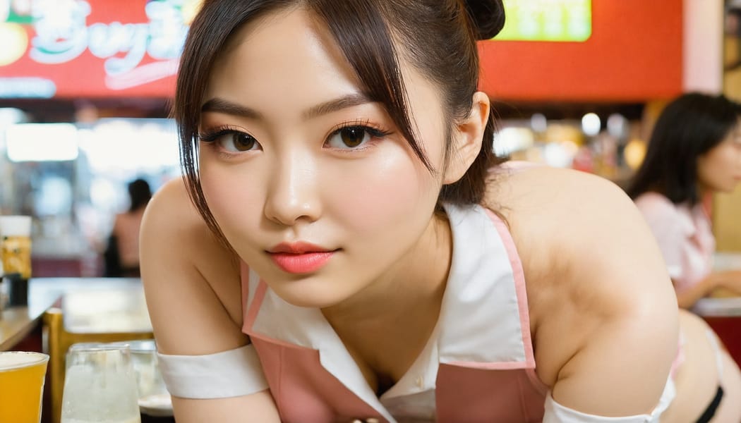 Tags: 21872187, SDXL
{"3": {"inputs": {"seed": 226046036080852, "steps": 32, "cfg": 6.7, "sampler_name": "dpmpp_2m", "scheduler": "karras", "denoise": 1.0, "model": ["27", 0], "positive": ["6", 0], "negative": ["7", 0], "latent_image": ["5", 0]}, "class_type": "KSampler"}, "4": {"inputs": {"ckpt_name": "juggernautxl.safetensors"}, "class_type": "CheckpointLoaderSimple"}, "5": {"inputs": {"width": 1344, "height": 768, "batch_size": 1}, "class_type": "EmptyLatentImage"}, "6": {"inputs": {"text": "27 year old girl, (taiwanese:1.12), (russian:1.01), (double eyelids:0.98), (sexy lips:1.01), (seductive pose:1.01), (seductive facial expression:1.06), (pale skin:1.00), (beautiful eyes:1.03), (detailed face:0.97), (temptress:1.14), (blush:1.08), (slim:0.98), (idol:1.03), (cute:1.00), (eyelashes:1.07), (perky ass:1.09), (exposed ass:1.14), (looking back:0.97), (sexy ass:1.08), (thigh gap:0.95), (a waitress in uniform:1.14) working at a restaurant, (skin fuzz:1.04), (natural looking skin:1.03), (candid cinema:1.01), (soft lighting:1.02), (film:1.03), (detailed skin:1.02), (RAW:1.05), (portra:1.03), (textured skin:1.05)", "clip": ["27", 1]}, "class_type": "CLIPTextEncode"}, "7": {"inputs": {"text": "(low resolution:1.06), (twisted:1.13), (open mouth:1.10), (worst quality:1.06), (bad hands:1.07), (watermark:1.13), (distorted:1.07)", "clip": ["27", 1]}, "class_type": "CLIPTextEncode"}, "8": {"inputs": {"samples": ["3", 0], "vae": ["4", 2]}, "class_type": "VAEDecode"}, "25": {"inputs": {"lora_name": "nudify_xl.safetensors", "strength_model": 0.15, "strength_clip": 0.15, "model": ["4", 0], "clip": ["4", 1]}, "class_type": "LoraLoader"}, "26": {"inputs": {"lora_name": "shirtlift_SDXL_v2.safetensors", "strength_model": 0.08, "strength_clip": 0.11, "model": ["25", 0], "clip": ["25", 1]}, "class_type": "LoraLoader"}, "27": {"inputs": {"lora_name": "PerfectEyesXL.safetensors", "strength_model": 0.15, "strength_clip": 0.09, "model": ["26", 0], "clip": ["26", 1]}, "class_type": "LoraLoader"}, "30": {"inputs": {"model_name": "4x_NMKD-Superscale-SP_178000_G.pth"}, "class_type": "UpscaleModelLoader"}, "31": {"inputs": {"upscale_model": ["30", 0], "image": ["8", 0]}, "class_type": "ImageUpscaleWithModel"}, "32": {"inputs": {"upscale_method": "lanczos", "scale_by": 0.5, "image": ["31", 0]}, "class_type": "ImageScaleBy"}, "33": {"inputs": {"pixels": ["32", 0], "vae": ["4", 2]}, "class_type": "VAEEncode"}, "34": {"inputs": {"seed": 226046036080852, "steps": 32, "cfg": 6.7, "sampler_name": "dpmpp_2m", "scheduler": "karras", "denoise": 0.3, "model": ["27", 0], "positive": ["6", 0], "negative": ["7", 0], "latent_image": ["33", 0]}, "class_type": "KSampler"}, "36": {"inputs": {"samples": ["34", 0], "vae": ["4", 2]}, "class_type": "VAEDecode"}, "39": {"inputs": {"filename_prefix": "comfyapi-1724500828371", "images": ["36", 0]}, "class_type": "SaveImage"}}