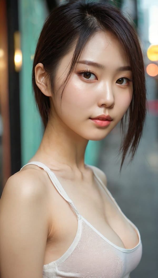 Tags: 21872187, SDXL
{"3": {"inputs": {"seed": 691101672025547, "steps": 32, "cfg": 6.8, "sampler_name": "dpmpp_2m", "scheduler": "karras", "denoise": 1.0, "model": ["27", 0], "positive": ["6", 0], "negative": ["7", 0], "latent_image": ["5", 0]}, "class_type": "KSampler"}, "4": {"inputs": {"ckpt_name": "juggernautxl.safetensors"}, "class_type": "CheckpointLoaderSimple"}, "5": {"inputs": {"width": 768, "height": 1344, "batch_size": 1}, "class_type": "EmptyLatentImage"}, "6": {"inputs": {"text": "26 year old girl, (taiwanese:1.08), (ukrainian:1.02), (slim:1.06), (temptress:1.13), (detailed face:1.12), (cute:1.00), (seductive pose:0.96), (blush:1.06), (idol:1.06), (seductive facial expression:0.98), (eyelashes:1.01), (beautiful eyes:1.01), (sexy lips:1.08), (pale skin:1.09), (double eyelids:1.01), (perky ass:1.04), (exposed ass:1.02), (looking back:0.99), (sexy ass:1.04), (thigh gap:1.01), (white tanktop:0.96), busy street, (soft lighting:1.09), (textured skin:1.06), (skin fuzz:1.05), (candid cinema:1.02), (RAW:1.06), (natural looking skin:1.06), (portra:1.05), (detailed skin:1.05), (film:1.00)", "clip": ["27", 1]}, "class_type": "CLIPTextEncode"}, "7": {"inputs": {"text": "(bad hands:1.13), (worst quality:1.07), (twisted:1.11), (distorted:1.10), (watermark:1.10), (low resolution:1.12), (open mouth:1.10)", "clip": ["27", 1]}, "class_type": "CLIPTextEncode"}, "8": {"inputs": {"samples": ["3", 0], "vae": ["4", 2]}, "class_type": "VAEDecode"}, "25": {"inputs": {"lora_name": "nudify_xl.safetensors", "strength_model": 0.37, "strength_clip": 0.03, "model": ["4", 0], "clip": ["4", 1]}, "class_type": "LoraLoader"}, "26": {"inputs": {"lora_name": "shirtlift_SDXL_v2.safetensors", "strength_model": 0.08, "strength_clip": 0.01, "model": ["25", 0], "clip": ["25", 1]}, "class_type": "LoraLoader"}, "27": {"inputs": {"lora_name": "PerfectEyesXL.safetensors", "strength_model": 0.11, "strength_clip": 0.09, "model": ["26", 0], "clip": ["26", 1]}, "class_type": "LoraLoader"}, "30": {"inputs": {"model_name": "4x_NMKD-Superscale-SP_178000_G.pth"}, "class_type": "UpscaleModelLoader"}, "31": {"inputs": {"upscale_model": ["30", 0], "image": ["8", 0]}, "class_type": "ImageUpscaleWithModel"}, "32": {"inputs": {"upscale_method": "lanczos", "scale_by": 0.5, "image": ["31", 0]}, "class_type": "ImageScaleBy"}, "33": {"inputs": {"pixels": ["32", 0], "vae": ["4", 2]}, "class_type": "VAEEncode"}, "34": {"inputs": {"seed": 691101672025547, "steps": 32, "cfg": 6.8, "sampler_name": "dpmpp_2m", "scheduler": "karras", "denoise": 0.3, "model": ["27", 0], "positive": ["6", 0], "negative": ["7", 0], "latent_image": ["33", 0]}, "class_type": "KSampler"}, "36": {"inputs": {"samples": ["34", 0], "vae": ["4", 2]}, "class_type": "VAEDecode"}, "39": {"inputs": {"filename_prefix": "comfyapi-1732640857030", "images": ["36", 0]}, "class_type": "SaveImage"}}