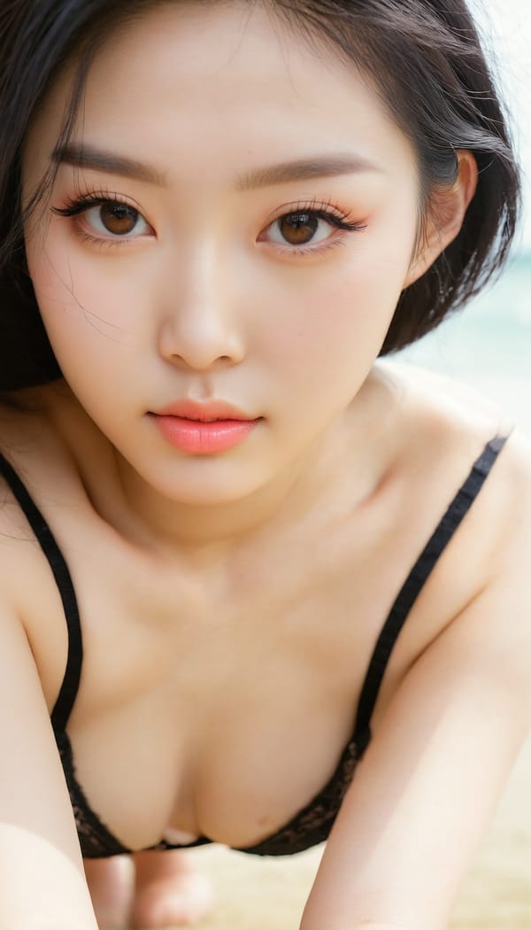 Tags: 21872187, SDXL
{"3": {"inputs": {"seed": 607768800025548, "steps": 32, "cfg": 7.02, "sampler_name": "dpmpp_2m", "scheduler": "karras", "denoise": 1.0, "model": ["27", 0], "positive": ["6", 0], "negative": ["7", 0], "latent_image": ["5", 0]}, "class_type": "KSampler"}, "4": {"inputs": {"ckpt_name": "juggernautxl.safetensors"}, "class_type": "CheckpointLoaderSimple"}, "5": {"inputs": {"width": 768, "height": 1344, "batch_size": 1}, "class_type": "EmptyLatentImage"}, "6": {"inputs": {"text": "21 year old girl, (taiwanese:1.13), (blush:1.01), (eyelashes:1.01), (slim:1.01), (sexy lips:1.01), (cute:1.10), (pale skin:1.11), (seductive facial expression:1.05), (detailed face:0.99), (idol:1.08), (temptress:0.95), (seductive pose:1.13), (beautiful eyes:0.99), (double eyelids:0.97), (on all fours:1.01), (spreading ass cheeks:1.14), (from behind:1.03), (backboob:0.98), wearing (bikini:1.08) at a beach, (portra:1.08), (textured skin:1.02), (RAW:1.05), (soft lighting:1.00), (skin fuzz:1.09), (natural looking skin:1.03), (candid cinema:1.08), (film:1.04), (detailed skin:1.00)", "clip": ["27", 1]}, "class_type": "CLIPTextEncode"}, "7": {"inputs": {"text": "(watermark:1.07), (worst quality:1.05), (bad hands:1.05), (low resolution:1.07), (distorted:1.07), (open mouth:1.11), (twisted:1.07)", "clip": ["27", 1]}, "class_type": "CLIPTextEncode"}, "8": {"inputs": {"samples": ["3", 0], "vae": ["4", 2]}, "class_type": "VAEDecode"}, "25": {"inputs": {"lora_name": "nudify_xl.safetensors", "strength_model": 0.33, "strength_clip": 0.06, "model": ["4", 0], "clip": ["4", 1]}, "class_type": "LoraLoader"}, "26": {"inputs": {"lora_name": "shirtlift_SDXL_v2.safetensors", "strength_model": 0.03, "strength_clip": 0.01, "model": ["25", 0], "clip": ["25", 1]}, "class_type": "LoraLoader"}, "27": {"inputs": {"lora_name": "PerfectEyesXL.safetensors", "strength_model": 0.19, "strength_clip": 0.07, "model": ["26", 0], "clip": ["26", 1]}, "class_type": "LoraLoader"}, "30": {"inputs": {"model_name": "4x_NMKD-Superscale-SP_178000_G.pth"}, "class_type": "UpscaleModelLoader"}, "31": {"inputs": {"upscale_model": ["30", 0], "image": ["8", 0]}, "class_type": "ImageUpscaleWithModel"}, "32": {"inputs": {"upscale_method": "lanczos", "scale_by": 0.5, "image": ["31", 0]}, "class_type": "ImageScaleBy"}, "33": {"inputs": {"pixels": ["32", 0], "vae": ["4", 2]}, "class_type": "VAEEncode"}, "34": {"inputs": {"seed": 607768800025548, "steps": 32, "cfg": 7.02, "sampler_name": "dpmpp_2m", "scheduler": "karras", "denoise": 0.3, "model": ["27", 0], "positive": ["6", 0], "negative": ["7", 0], "latent_image": ["33", 0]}, "class_type": "KSampler"}, "36": {"inputs": {"samples": ["34", 0], "vae": ["4", 2]}, "class_type": "VAEDecode"}, "39": {"inputs": {"filename_prefix": "comfyapi-1713403370250", "images": ["36", 0]}, "class_type": "SaveImage"}}