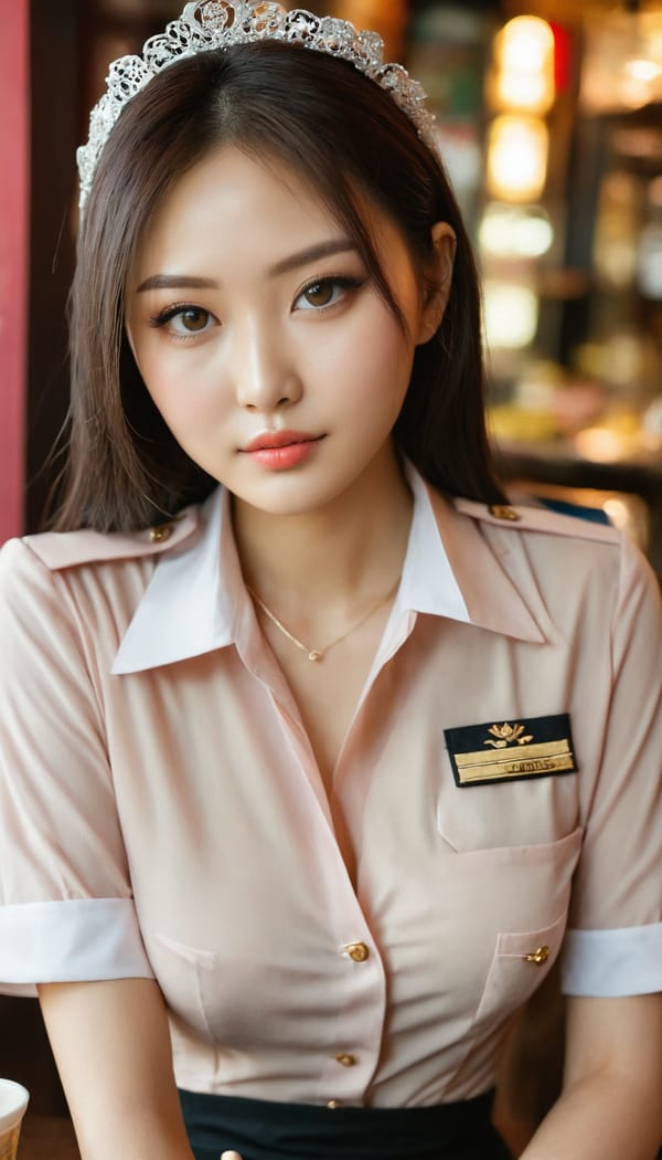 Tags: 21872187, SDXL
{"3": {"inputs": {"seed": 877024693028814, "steps": 64, "cfg": 5.28, "sampler_name": "dpmpp_2m", "scheduler": "karras", "denoise": 1.0, "model": ["27", 0], "positive": ["6", 0], "negative": ["7", 0], "latent_image": ["5", 0]}, "class_type": "KSampler"}, "4": {"inputs": {"ckpt_name": "juggernautxl.safetensors"}, "class_type": "CheckpointLoaderSimple"}, "5": {"inputs": {"width": 768, "height": 1344, "batch_size": 1}, "class_type": "EmptyLatentImage"}, "6": {"inputs": {"text": "27 year old girl, (russian:0.98), (taiwanese:1.06), (beautiful eyes:1.12), (seductive facial expression:1.02), (slim:0.98), (double eyelids:0.96), (seductive pose:1.09), (blush:1.09), (idol:1.14), (temptress:1.14), (detailed face:1.00), (eyelashes:0.96), (sexy lips:1.14), (in a seductive pose:1.06), (large perky breasts:0.96), (cleavage:1.04), (thigh gap:1.08), (a waitress in uniform:1.10) working at a restaurant, (natural looking skin:1.00), (detailed skin:1.00), (candid cinema:1.05), (RAW:1.00), (film:1.04), (textured skin:1.04), (soft lighting:1.07), (skin fuzz:1.06), (portra:1.01)", "clip": ["27", 1]}, "class_type": "CLIPTextEncode"}, "7": {"inputs": {"text": "(watermark:1.05), (open mouth:1.09), (worst quality:1.10), (bad hands:1.05), (distorted:1.14), (low resolution:1.14), (twisted:1.09)", "clip": ["27", 1]}, "class_type": "CLIPTextEncode"}, "8": {"inputs": {"samples": ["3", 0], "vae": ["4", 2]}, "class_type": "VAEDecode"}, "25": {"inputs": {"lora_name": "nudify_xl.safetensors", "strength_model": 0.19, "strength_clip": 0.36, "model": ["4", 0], "clip": ["4", 1]}, "class_type": "LoraLoader"}, "26": {"inputs": {"lora_name": "shirtlift_SDXL_v2.safetensors", "strength_model": 0.0, "strength_clip": 0.01, "model": ["25", 0], "clip": ["25", 1]}, "class_type": "LoraLoader"}, "27": {"inputs": {"lora_name": "PerfectEyesXL.safetensors", "strength_model": 0.17, "strength_clip": 0.18, "model": ["26", 0], "clip": ["26", 1]}, "class_type": "LoraLoader"}, "30": {"inputs": {"model_name": "4x_NMKD-Superscale-SP_178000_G.pth"}, "class_type": "UpscaleModelLoader"}, "31": {"inputs": {"upscale_model": ["30", 0], "image": ["8", 0]}, "class_type": "ImageUpscaleWithModel"}, "32": {"inputs": {"upscale_method": "lanczos", "scale_by": 0.5, "image": ["31", 0]}, "class_type": "ImageScaleBy"}, "33": {"inputs": {"pixels": ["32", 0], "vae": ["4", 2]}, "class_type": "VAEEncode"}, "34": {"inputs": {"seed": 877024693028814, "steps": 64, "cfg": 5.28, "sampler_name": "dpmpp_2m", "scheduler": "karras", "denoise": 0.3, "model": ["27", 0], "positive": ["6", 0], "negative": ["7", 0], "latent_image": ["33", 0]}, "class_type": "KSampler"}, "36": {"inputs": {"samples": ["34", 0], "vae": ["4", 2]}, "class_type": "VAEDecode"}, "39": {"inputs": {"filename_prefix": "comfyapi-1726967606070", "images": ["36", 0]}, "class_type": "SaveImage"}}