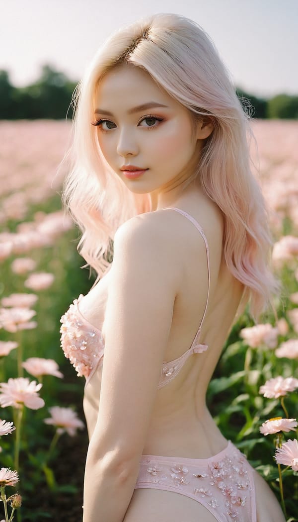 Tags: 21872187, SDXL
{"3": {"inputs": {"seed": 507940529526055, "steps": 32, "cfg": 7.32, "sampler_name": "dpmpp_2m", "scheduler": "karras", "denoise": 1.0, "model": ["27", 0], "positive": ["6", 0], "negative": ["7", 0], "latent_image": ["5", 0]}, "class_type": "KSampler"}, "4": {"inputs": {"ckpt_name": "juggernautxl.safetensors"}, "class_type": "CheckpointLoaderSimple"}, "5": {"inputs": {"width": 768, "height": 1344, "batch_size": 1}, "class_type": "EmptyLatentImage"}, "6": {"inputs": {"text": "21 year old girl, (cute:1.01), (temptress:1.14), (beautiful eyes:0.95), (blush:1.10), (eyelashes:1.08), (sexy lips:1.13), (idol:1.13), (detailed face:0.99), (double eyelids:1.13), (seductive pose:1.06), (slim:0.98), (pale skin:1.09), (seductive facial expression:1.13), (perky ass:1.02), (exposed ass:1.02), (looking back:1.12), (sexy ass:1.07), (thigh gap:0.97), wearing (translucent clothes:1.01) on a flower field, (RAW:1.04), (textured skin:1.00), (film:1.05), (candid cinema:1.02), (soft lighting:1.01), (detailed skin:1.00), (skin fuzz:1.03), (natural looking skin:1.08), (portra:1.09)", "clip": ["27", 1]}, "class_type": "CLIPTextEncode"}, "7": {"inputs": {"text": "(distorted:1.11), (twisted:1.05), (open mouth:1.07), (worst quality:1.13), (watermark:1.09), (low resolution:1.08), (bad hands:1.08)", "clip": ["27", 1]}, "class_type": "CLIPTextEncode"}, "8": {"inputs": {"samples": ["3", 0], "vae": ["4", 2]}, "class_type": "VAEDecode"}, "25": {"inputs": {"lora_name": "nudify_xl.safetensors", "strength_model": 0.05, "strength_clip": 0.1, "model": ["4", 0], "clip": ["4", 1]}, "class_type": "LoraLoader"}, "26": {"inputs": {"lora_name": "shirtlift_SDXL_v2.safetensors", "strength_model": 0.03, "strength_clip": 0.12, "model": ["25", 0], "clip": ["25", 1]}, "class_type": "LoraLoader"}, "27": {"inputs": {"lora_name": "PerfectEyesXL.safetensors", "strength_model": 0.12, "strength_clip": 0.19, "model": ["26", 0], "clip": ["26", 1]}, "class_type": "LoraLoader"}, "30": {"inputs": {"model_name": "4x_NMKD-Superscale-SP_178000_G.pth"}, "class_type": "UpscaleModelLoader"}, "31": {"inputs": {"upscale_model": ["30", 0], "image": ["8", 0]}, "class_type": "ImageUpscaleWithModel"}, "32": {"inputs": {"upscale_method": "lanczos", "scale_by": 0.5, "image": ["31", 0]}, "class_type": "ImageScaleBy"}, "33": {"inputs": {"pixels": ["32", 0], "vae": ["4", 2]}, "class_type": "VAEEncode"}, "34": {"inputs": {"seed": 507940529526055, "steps": 32, "cfg": 7.32, "sampler_name": "dpmpp_2m", "scheduler": "karras", "denoise": 0.3, "model": ["27", 0], "positive": ["6", 0], "negative": ["7", 0], "latent_image": ["33", 0]}, "class_type": "KSampler"}, "36": {"inputs": {"samples": ["34", 0], "vae": ["4", 2]}, "class_type": "VAEDecode"}, "39": {"inputs": {"filename_prefix": "comfyapi-1731647864200", "images": ["36", 0]}, "class_type": "SaveImage"}}