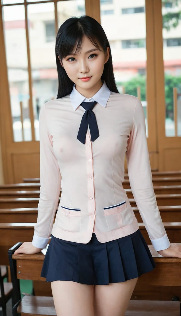 Tags: 21872187, SDXL
{"3": {"inputs": {"seed": 668434932326191, "steps": 64, "cfg": 7.08, "sampler_name": "dpmpp_2m", "scheduler": "karras", "denoise": 1.0, "model": ["27", 0], "positive": ["6", 0], "negative": ["7", 0], "latent_image": ["5", 0]}, "class_type": "KSampler"}, "4": {"inputs": {"ckpt_name": "juggernautXL_v8Rundiffusion.safetensors"}, "class_type": "CheckpointLoaderSimple"}, "5": {"inputs": {"width": 768, "height": 1344, "batch_size": 1}, "class_type": "EmptyLatentImage"}, "6": {"inputs": {"text": "28 year old girl, (taiwanese:0.95), (ukrainian:0.97), (beautiful eyes:1.07), (sexy lips:0.99), (seductive facial expression:1.13), (detailed face:1.07), (idol:0.99), (pale skin:1.05), (slim:1.01), (blush:1.06), (eyelashes:1.02), (cute:1.03), (temptress:1.12), (in a seductive pose:1.04), (large perky breasts:0.97), (cleavage:0.96), (thigh gap:1.06), (school uniform:1.09), choker, busy street, (detailed skin:1.07), (RAW:1.03), (natural looking skin:1.08), (portra:1.08), (candid cinema:1.02), (skin fuzz:1.03), (textured skin:1.08), (film:1.07), (soft lighting:1.09)", "clip": ["27", 1]}, "class_type": "CLIPTextEncode"}, "7": {"inputs": {"text": "(low resolution:1.09), (worst quality:1.09), (distorted:1.09), (bad hands:1.14), (open mouth:1.07), (twisted:1.06), (watermark:1.11)", "clip": ["27", 1]}, "class_type": "CLIPTextEncode"}, "8": {"inputs": {"samples": ["3", 0], "vae": ["4", 2]}, "class_type": "VAEDecode"}, "25": {"inputs": {"lora_name": "nudify_xl.safetensors", "strength_model": 0.03, "strength_clip": 0.13, "model": ["4", 0], "clip": ["4", 1]}, "class_type": "LoraLoader"}, "26": {"inputs": {"lora_name": "shirtlift_SDXL_v2.safetensors", "strength_model": 0.19, "strength_clip": 0.07, "model": ["25", 0], "clip": ["25", 1]}, "class_type": "LoraLoader"}, "27": {"inputs": {"lora_name": "PerfectEyesXL.safetensors", "strength_model": 0.0, "strength_clip": 0.05, "model": ["26", 0], "clip": ["26", 1]}, "class_type": "LoraLoader"}, "30": {"inputs": {"model_name": "4x_NMKD-Superscale-SP_178000_G.pth"}, "class_type": "UpscaleModelLoader"}, "31": {"inputs": {"upscale_model": ["30", 0], "image": ["8", 0]}, "class_type": "ImageUpscaleWithModel"}, "32": {"inputs": {"upscale_method": "lanczos", "scale_by": 0.5, "image": ["31", 0]}, "class_type": "ImageScaleBy"}, "33": {"inputs": {"pixels": ["32", 0], "vae": ["4", 2]}, "class_type": "VAEEncode"}, "34": {"inputs": {"seed": 668434932326191, "steps": 64, "cfg": 7.08, "sampler_name": "dpmpp_2m", "scheduler": "karras", "denoise": 0.3, "model": ["27", 0], "positive": ["6", 0], "negative": ["7", 0], "latent_image": ["33", 0]}, "class_type": "KSampler"}, "36": {"inputs": {"samples": ["34", 0], "vae": ["4", 2]}, "class_type": "VAEDecode"}, "39": {"inputs": {"filename_prefix": "comfyapi-1707279973629", "images": ["36", 0]}, "class_type": "SaveImage"}}