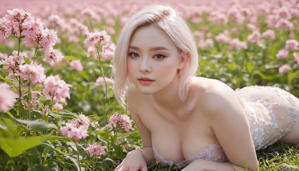 Tags: 21872187, SDXL
{"3": {"inputs": {"seed": 407737313234925, "steps": 32, "cfg": 5.41, "sampler_name": "dpmpp_2m", "scheduler": "karras", "denoise": 1.0, "model": ["27", 0], "positive": ["6", 0], "negative": ["7", 0], "latent_image": ["5", 0]}, "class_type": "KSampler"}, "4": {"inputs": {"ckpt_name": "juggernautxl.safetensors"}, "class_type": "CheckpointLoaderSimple"}, "5": {"inputs": {"width": 1344, "height": 768, "batch_size": 1}, "class_type": "EmptyLatentImage"}, "6": {"inputs": {"text": "19 year old girl, (detailed face:1.09), (blush:0.98), (seductive facial expression:1.12), (double eyelids:1.04), (slim:1.11), (temptress:0.99), (eyelashes:1.11), (pale skin:1.13), (seductive pose:1.12), (beautiful eyes:1.03), (sexy lips:1.01), (idol:1.09), (in a seductive pose:0.97), (large perky breasts:1.13), (cleavage:1.11), (thigh gap:1.08), wearing (translucent clothes:0.97) on a flower field, (natural looking skin:1.08), (portra:1.08), (detailed skin:1.08), (candid cinema:1.00), (film:1.02), (skin fuzz:1.09), (RAW:1.04), (textured skin:1.05), (soft lighting:1.00)", "clip": ["27", 1]}, "class_type": "CLIPTextEncode"}, "7": {"inputs": {"text": "(open mouth:1.08), (low resolution:1.14), (bad hands:1.06), (distorted:1.13), (twisted:1.07), (worst quality:1.13), (watermark:1.13)", "clip": ["27", 1]}, "class_type": "CLIPTextEncode"}, "8": {"inputs": {"samples": ["3", 0], "vae": ["4", 2]}, "class_type": "VAEDecode"}, "25": {"inputs": {"lora_name": "nudify_xl.safetensors", "strength_model": 0.04, "strength_clip": 0.23, "model": ["4", 0], "clip": ["4", 1]}, "class_type": "LoraLoader"}, "26": {"inputs": {"lora_name": "shirtlift_SDXL_v2.safetensors", "strength_model": 0.01, "strength_clip": 0.01, "model": ["25", 0], "clip": ["25", 1]}, "class_type": "LoraLoader"}, "27": {"inputs": {"lora_name": "PerfectEyesXL.safetensors", "strength_model": 0.03, "strength_clip": 0.17, "model": ["26", 0], "clip": ["26", 1]}, "class_type": "LoraLoader"}, "30": {"inputs": {"model_name": "4x_NMKD-Superscale-SP_178000_G.pth"}, "class_type": "UpscaleModelLoader"}, "31": {"inputs": {"upscale_model": ["30", 0], "image": ["8", 0]}, "class_type": "ImageUpscaleWithModel"}, "32": {"inputs": {"upscale_method": "lanczos", "scale_by": 0.5, "image": ["31", 0]}, "class_type": "ImageScaleBy"}, "33": {"inputs": {"pixels": ["32", 0], "vae": ["4", 2]}, "class_type": "VAEEncode"}, "34": {"inputs": {"seed": 407737313234925, "steps": 32, "cfg": 5.41, "sampler_name": "dpmpp_2m", "scheduler": "karras", "denoise": 0.3, "model": ["27", 0], "positive": ["6", 0], "negative": ["7", 0], "latent_image": ["33", 0]}, "class_type": "KSampler"}, "36": {"inputs": {"samples": ["34", 0], "vae": ["4", 2]}, "class_type": "VAEDecode"}, "39": {"inputs": {"filename_prefix": "comfyapi-1714677855016", "images": ["36", 0]}, "class_type": "SaveImage"}}