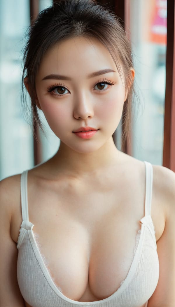 Tags: 21872187, SDXL
{"3": {"inputs": {"seed": 703994602640564, "steps": 32, "cfg": 7.38, "sampler_name": "dpmpp_2m", "scheduler": "karras", "denoise": 1.0, "model": ["27", 0], "positive": ["6", 0], "negative": ["7", 0], "latent_image": ["5", 0]}, "class_type": "KSampler"}, "4": {"inputs": {"ckpt_name": "juggernautxl.safetensors"}, "class_type": "CheckpointLoaderSimple"}, "5": {"inputs": {"width": 768, "height": 1344, "batch_size": 1}, "class_type": "EmptyLatentImage"}, "6": {"inputs": {"text": "20 year old girl, (irish:1.10), (chinese:1.00), (ukrainian:0.97), (sexy lips:0.96), (detailed face:0.95), (eyelashes:1.10), (cute:1.06), (slim:1.01), (pale skin:1.08), (idol:0.98), (beautiful eyes:0.97), (temptress:0.97), (blush:1.07), (seductive facial expression:1.04), (double eyelids:1.02), (in a seductive pose:1.05), (large perky breasts:1.07), (cleavage:0.96), (thigh gap:1.05), (white tanktop:1.09), busy street, (soft lighting:1.09), (portra:1.04), (film:1.05), (candid cinema:1.02), (detailed skin:1.02), (skin fuzz:1.02), (RAW:1.08), (natural looking skin:1.01), (textured skin:1.02)", "clip": ["27", 1]}, "class_type": "CLIPTextEncode"}, "7": {"inputs": {"text": "(low resolution:1.14), (bad hands:1.10), (open mouth:1.13), (twisted:1.05), (distorted:1.09), (worst quality:1.08)", "clip": ["27", 1]}, "class_type": "CLIPTextEncode"}, "8": {"inputs": {"samples": ["3", 0], "vae": ["4", 2]}, "class_type": "VAEDecode"}, "25": {"inputs": {"lora_name": "nudify_xl.safetensors", "strength_model": 0.39, "strength_clip": 0.22, "model": ["4", 0], "clip": ["4", 1]}, "class_type": "LoraLoader"}, "26": {"inputs": {"lora_name": "shirtlift_SDXL_v2.safetensors", "strength_model": 0.02, "strength_clip": 0.0, "model": ["25", 0], "clip": ["25", 1]}, "class_type": "LoraLoader"}, "27": {"inputs": {"lora_name": "PerfectEyesXL.safetensors", "strength_model": 0.02, "strength_clip": 0.01, "model": ["26", 0], "clip": ["26", 1]}, "class_type": "LoraLoader"}, "30": {"inputs": {"model_name": "4x_NMKD-Superscale-SP_178000_G.pth"}, "class_type": "UpscaleModelLoader"}, "31": {"inputs": {"upscale_model": ["30", 0], "image": ["8", 0]}, "class_type": "ImageUpscaleWithModel"}, "32": {"inputs": {"upscale_method": "lanczos", "scale_by": 0.5, "image": ["31", 0]}, "class_type": "ImageScaleBy"}, "33": {"inputs": {"pixels": ["32", 0], "vae": ["4", 2]}, "class_type": "VAEEncode"}, "34": {"inputs": {"seed": 703994602640564, "steps": 32, "cfg": 7.38, "sampler_name": "dpmpp_2m", "scheduler": "karras", "denoise": 0.3, "model": ["27", 0], "positive": ["6", 0], "negative": ["7", 0], "latent_image": ["33", 0]}, "class_type": "KSampler"}, "36": {"inputs": {"samples": ["34", 0], "vae": ["4", 2]}, "class_type": "VAEDecode"}, "39": {"inputs": {"filename_prefix": "comfyapi-1728191154324", "images": ["36", 0]}, "class_type": "SaveImage"}}