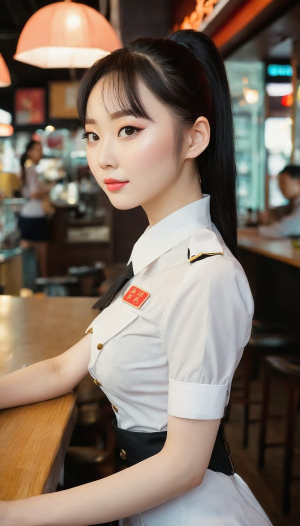 Tags: 21872187, SDXL
{"3": {"inputs": {"seed": 857616481512300, "steps": 64, "cfg": 5.02, "sampler_name": "dpmpp_2m", "scheduler": "karras", "denoise": 1.0, "model": ["27", 0], "positive": ["6", 0], "negative": ["7", 0], "latent_image": ["5", 0]}, "class_type": "KSampler"}, "4": {"inputs": {"ckpt_name": "juggernautxl.safetensors"}, "class_type": "CheckpointLoaderSimple"}, "5": {"inputs": {"width": 768, "height": 1344, "batch_size": 1}, "class_type": "EmptyLatentImage"}, "6": {"inputs": {"text": "25 year old girl, (chinese:1.02), (ukrainian:0.96), (korean:0.95), (eyelashes:1.00), (pale skin:1.06), (temptress:1.13), (cute:0.98), (blush:1.00), (idol:1.08), (seductive pose:0.99), (detailed face:0.95), (slim:1.04), (sexy lips:1.00), (beautiful eyes:0.97), (double eyelids:1.03), (seductive facial expression:1.05), (perky ass:0.99), (exposed ass:1.02), (looking back:0.96), (sexy ass:1.11), (thigh gap:1.03), (a waitress in uniform:1.07) working at a restaurant, (RAW:1.02), (film:1.01), (candid cinema:1.08), (soft lighting:1.09), (portra:1.09), (textured skin:1.00), (natural looking skin:1.07), (detailed skin:1.01), (skin fuzz:1.05)", "clip": ["27", 1]}, "class_type": "CLIPTextEncode"}, "7": {"inputs": {"text": "(watermark:1.09), (twisted:1.06), (open mouth:1.09), (low resolution:1.07), (distorted:1.10), (bad hands:1.07), (worst quality:1.05)", "clip": ["27", 1]}, "class_type": "CLIPTextEncode"}, "8": {"inputs": {"samples": ["3", 0], "vae": ["4", 2]}, "class_type": "VAEDecode"}, "25": {"inputs": {"lora_name": "nudify_xl.safetensors", "strength_model": 0.27, "strength_clip": 0.12, "model": ["4", 0], "clip": ["4", 1]}, "class_type": "LoraLoader"}, "26": {"inputs": {"lora_name": "shirtlift_SDXL_v2.safetensors", "strength_model": 0.06, "strength_clip": 0.16, "model": ["25", 0], "clip": ["25", 1]}, "class_type": "LoraLoader"}, "27": {"inputs": {"lora_name": "PerfectEyesXL.safetensors", "strength_model": 0.04, "strength_clip": 0.1, "model": ["26", 0], "clip": ["26", 1]}, "class_type": "LoraLoader"}, "30": {"inputs": {"model_name": "4x_NMKD-Superscale-SP_178000_G.pth"}, "class_type": "UpscaleModelLoader"}, "31": {"inputs": {"upscale_model": ["30", 0], "image": ["8", 0]}, "class_type": "ImageUpscaleWithModel"}, "32": {"inputs": {"upscale_method": "lanczos", "scale_by": 0.5, "image": ["31", 0]}, "class_type": "ImageScaleBy"}, "33": {"inputs": {"pixels": ["32", 0], "vae": ["4", 2]}, "class_type": "VAEEncode"}, "34": {"inputs": {"seed": 857616481512300, "steps": 64, "cfg": 5.02, "sampler_name": "dpmpp_2m", "scheduler": "karras", "denoise": 0.3, "model": ["27", 0], "positive": ["6", 0], "negative": ["7", 0], "latent_image": ["33", 0]}, "class_type": "KSampler"}, "36": {"inputs": {"samples": ["34", 0], "vae": ["4", 2]}, "class_type": "VAEDecode"}, "39": {"inputs": {"filename_prefix": "comfyapi-1733007873260", "images": ["36", 0]}, "class_type": "SaveImage"}}