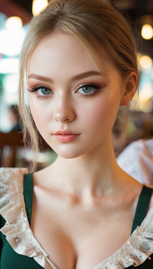 Tags: 21872187, SDXL
{"3": {"inputs": {"seed": 721201221400462, "steps": 64, "cfg": 5.48, "sampler_name": "dpmpp_2m", "scheduler": "karras", "denoise": 1.0, "model": ["27", 0], "positive": ["6", 0], "negative": ["7", 0], "latent_image": ["5", 0]}, "class_type": "KSampler"}, "4": {"inputs": {"ckpt_name": "juggernautxl.safetensors"}, "class_type": "CheckpointLoaderSimple"}, "5": {"inputs": {"width": 768, "height": 1344, "batch_size": 1}, "class_type": "EmptyLatentImage"}, "6": {"inputs": {"text": "19 year old girl, (russian:0.98), (irish:0.95), (eyelashes:1.08), (seductive pose:1.04), (detailed face:0.99), (idol:1.09), (slim:1.03), (pale skin:1.03), (beautiful eyes:1.07), (seductive facial expression:1.09), (double eyelids:1.11), (cute:1.07), (temptress:1.06), (sexy lips:1.01), (blush:1.04), (in a seductive pose:0.96), (large perky breasts:1.03), (cleavage:1.14), (thigh gap:1.08), (a waitress in uniform:0.95) working at a restaurant, (soft lighting:1.06), (portra:1.03), (textured skin:1.01), (skin fuzz:1.01), (candid cinema:1.03), (natural looking skin:1.07), (film:1.06), (detailed skin:1.07), (RAW:1.05)", "clip": ["27", 1]}, "class_type": "CLIPTextEncode"}, "7": {"inputs": {"text": "(watermark:1.05), (low resolution:1.13), (worst quality:1.12), (open mouth:1.09), (twisted:1.09), (distorted:1.09), (bad hands:1.08)", "clip": ["27", 1]}, "class_type": "CLIPTextEncode"}, "8": {"inputs": {"samples": ["3", 0], "vae": ["4", 2]}, "class_type": "VAEDecode"}, "25": {"inputs": {"lora_name": "nudify_xl.safetensors", "strength_model": 0.04, "strength_clip": 0.08, "model": ["4", 0], "clip": ["4", 1]}, "class_type": "LoraLoader"}, "26": {"inputs": {"lora_name": "shirtlift_SDXL_v2.safetensors", "strength_model": 0.0, "strength_clip": 0.05, "model": ["25", 0], "clip": ["25", 1]}, "class_type": "LoraLoader"}, "27": {"inputs": {"lora_name": "PerfectEyesXL.safetensors", "strength_model": 0.09, "strength_clip": 0.02, "model": ["26", 0], "clip": ["26", 1]}, "class_type": "LoraLoader"}, "30": {"inputs": {"model_name": "4x_NMKD-Superscale-SP_178000_G.pth"}, "class_type": "UpscaleModelLoader"}, "31": {"inputs": {"upscale_model": ["30", 0], "image": ["8", 0]}, "class_type": "ImageUpscaleWithModel"}, "32": {"inputs": {"upscale_method": "lanczos", "scale_by": 0.5, "image": ["31", 0]}, "class_type": "ImageScaleBy"}, "33": {"inputs": {"pixels": ["32", 0], "vae": ["4", 2]}, "class_type": "VAEEncode"}, "34": {"inputs": {"seed": 721201221400462, "steps": 64, "cfg": 5.48, "sampler_name": "dpmpp_2m", "scheduler": "karras", "denoise": 0.3, "model": ["27", 0], "positive": ["6", 0], "negative": ["7", 0], "latent_image": ["33", 0]}, "class_type": "KSampler"}, "36": {"inputs": {"samples": ["34", 0], "vae": ["4", 2]}, "class_type": "VAEDecode"}, "39": {"inputs": {"filename_prefix": "comfyapi-1731618339300", "images": ["36", 0]}, "class_type": "SaveImage"}}