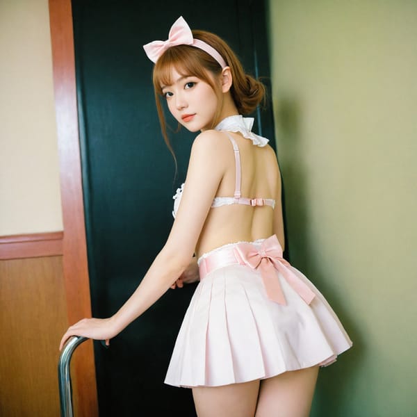 Tags: 21872187, SDXL
{"3": {"inputs": {"seed": 213107443102103, "steps": 32, "cfg": 5.66, "sampler_name": "dpmpp_2m", "scheduler": "karras", "denoise": 1.0, "model": ["27", 0], "positive": ["6", 0], "negative": ["7", 0], "latent_image": ["5", 0]}, "class_type": "KSampler"}, "4": {"inputs": {"ckpt_name": "leosamsHelloworldSDXL_helloworldSDXL32DPO.safetensors"}, "class_type": "CheckpointLoaderSimple"}, "5": {"inputs": {"width": 1024, "height": 1024, "batch_size": 1}, "class_type": "EmptyLatentImage"}, "6": {"inputs": {"text": "27 year old girl, (irish:1.12), (idol:1.12), (double eyelids:1.06), (cute:1.11), (sexy lips:0.97), (seductive pose:1.03), (eyelashes:1.05), (temptress:1.01), (beautiful eyes:0.98), (blush:1.00), (seductive facial expression:1.06), (pale skin:1.02), (slim:0.95), (detailed face:1.05), (perky ass:1.13), (exposed ass:1.05), (looking back:0.99), (sexy ass:1.14), (thigh gap:0.95), in a (skimpy maid costume:1.01) working at a maid cafe, choker, bowtie, headband, pleated skirt, (detailed skin:1.08), (textured skin:1.07), (RAW:1.09), (soft lighting:1.02), (skin fuzz:1.02), (natural looking skin:1.04), (portra:1.04), (candid cinema:1.02), (film:1.00)", "clip": ["27", 1]}, "class_type": "CLIPTextEncode"}, "7": {"inputs": {"text": "(open mouth:1.08), (distorted:1.14), (watermark:1.10), (low resolution:1.05), (worst quality:1.07), (twisted:1.08), (bad hands:1.06)", "clip": ["27", 1]}, "class_type": "CLIPTextEncode"}, "8": {"inputs": {"samples": ["3", 0], "vae": ["4", 2]}, "class_type": "VAEDecode"}, "25": {"inputs": {"lora_name": "nudify_xl.safetensors", "strength_model": 0.11, "strength_clip": 0.24, "model": ["4", 0], "clip": ["4", 1]}, "class_type": "LoraLoader"}, "26": {"inputs": {"lora_name": "shirtlift_SDXL_v2.safetensors", "strength_model": 0.13, "strength_clip": 0.07, "model": ["25", 0], "clip": ["25", 1]}, "class_type": "LoraLoader"}, "27": {"inputs": {"lora_name": "PerfectEyesXL.safetensors", "strength_model": 0.13, "strength_clip": 0.19, "model": ["26", 0], "clip": ["26", 1]}, "class_type": "LoraLoader"}, "30": {"inputs": {"model_name": "4x_NMKD-Superscale-SP_178000_G.pth"}, "class_type": "UpscaleModelLoader"}, "31": {"inputs": {"upscale_model": ["30", 0], "image": ["8", 0]}, "class_type": "ImageUpscaleWithModel"}, "32": {"inputs": {"upscale_method": "lanczos", "scale_by": 0.5, "image": ["31", 0]}, "class_type": "ImageScaleBy"}, "33": {"inputs": {"pixels": ["32", 0], "vae": ["4", 2]}, "class_type": "VAEEncode"}, "34": {"inputs": {"seed": 213107443102103, "steps": 32, "cfg": 5.66, "sampler_name": "dpmpp_2m", "scheduler": "karras", "denoise": 0.3, "model": ["27", 0], "positive": ["6", 0], "negative": ["7", 0], "latent_image": ["33", 0]}, "class_type": "KSampler"}, "36": {"inputs": {"samples": ["34", 0], "vae": ["4", 2]}, "class_type": "VAEDecode"}, "39": {"inputs": {"filename_prefix": "comfyapi-1708268347762", "images": ["36", 0]}, "class_type": "SaveImage"}}