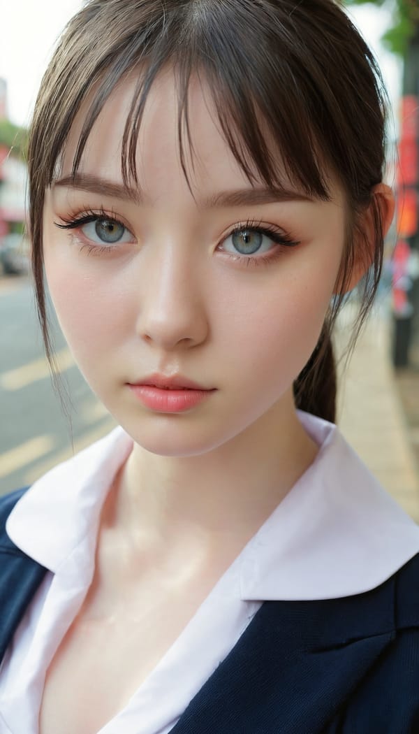 Tags: 21872187, SDXL
{"3": {"inputs": {"seed": 827679148157826, "steps": 64, "cfg": 6.95, "sampler_name": "dpmpp_2m", "scheduler": "karras", "denoise": 1.0, "model": ["27", 0], "positive": ["6", 0], "negative": ["7", 0], "latent_image": ["5", 0]}, "class_type": "KSampler"}, "4": {"inputs": {"ckpt_name": "juggernautxl.safetensors"}, "class_type": "CheckpointLoaderSimple"}, "5": {"inputs": {"width": 768, "height": 1344, "batch_size": 1}, "class_type": "EmptyLatentImage"}, "6": {"inputs": {"text": "19 year old girl, (detailed face:1.06), (double eyelids:1.10), (temptress:0.96), (pale skin:1.12), (beautiful eyes:1.14), (slim:0.96), (cute:1.04), (sexy lips:0.99), (seductive pose:1.05), (eyelashes:1.11), (blush:0.99), (in a seductive pose:0.96), (large perky breasts:1.06), (cleavage:1.00), (thigh gap:1.10), (school uniform:1.01), choker, busy street, (skin fuzz:1.03), (soft lighting:1.09), (film:1.02), (candid cinema:1.00), (natural looking skin:1.08), (detailed skin:1.08), (RAW:1.01), (portra:1.04), (textured skin:1.09)", "clip": ["27", 1]}, "class_type": "CLIPTextEncode"}, "7": {"inputs": {"text": "(bad hands:1.05), (watermark:1.07), (open mouth:1.12), (low resolution:1.12), (worst quality:1.08), (distorted:1.10), (twisted:1.09)", "clip": ["27", 1]}, "class_type": "CLIPTextEncode"}, "8": {"inputs": {"samples": ["3", 0], "vae": ["4", 2]}, "class_type": "VAEDecode"}, "25": {"inputs": {"lora_name": "nudify_xl.safetensors", "strength_model": 0.09, "strength_clip": 0.24, "model": ["4", 0], "clip": ["4", 1]}, "class_type": "LoraLoader"}, "26": {"inputs": {"lora_name": "shirtlift_SDXL_v2.safetensors", "strength_model": 0.14, "strength_clip": 0.0, "model": ["25", 0], "clip": ["25", 1]}, "class_type": "LoraLoader"}, "27": {"inputs": {"lora_name": "PerfectEyesXL.safetensors", "strength_model": 0.05, "strength_clip": 0.01, "model": ["26", 0], "clip": ["26", 1]}, "class_type": "LoraLoader"}, "30": {"inputs": {"model_name": "4x_NMKD-Superscale-SP_178000_G.pth"}, "class_type": "UpscaleModelLoader"}, "31": {"inputs": {"upscale_model": ["30", 0], "image": ["8", 0]}, "class_type": "ImageUpscaleWithModel"}, "32": {"inputs": {"upscale_method": "lanczos", "scale_by": 0.5, "image": ["31", 0]}, "class_type": "ImageScaleBy"}, "33": {"inputs": {"pixels": ["32", 0], "vae": ["4", 2]}, "class_type": "VAEEncode"}, "34": {"inputs": {"seed": 827679148157826, "steps": 64, "cfg": 6.95, "sampler_name": "dpmpp_2m", "scheduler": "karras", "denoise": 0.3, "model": ["27", 0], "positive": ["6", 0], "negative": ["7", 0], "latent_image": ["33", 0]}, "class_type": "KSampler"}, "36": {"inputs": {"samples": ["34", 0], "vae": ["4", 2]}, "class_type": "VAEDecode"}, "39": {"inputs": {"filename_prefix": "comfyapi-1728187933694", "images": ["36", 0]}, "class_type": "SaveImage"}}