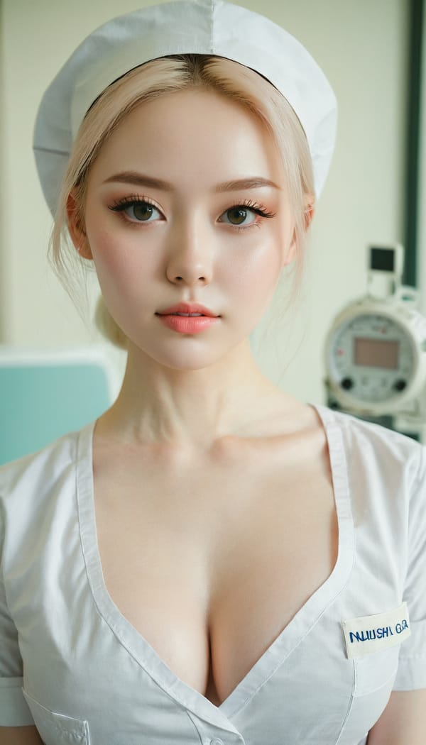 Tags: 21872187, SDXL
{"3": {"inputs": {"seed": 707554759641646, "steps": 64, "cfg": 6.65, "sampler_name": "dpmpp_2m", "scheduler": "karras", "denoise": 1.0, "model": ["27", 0], "positive": ["6", 0], "negative": ["7", 0], "latent_image": ["5", 0]}, "class_type": "KSampler"}, "4": {"inputs": {"ckpt_name": "juggernautxl.safetensors"}, "class_type": "CheckpointLoaderSimple"}, "5": {"inputs": {"width": 768, "height": 1344, "batch_size": 1}, "class_type": "EmptyLatentImage"}, "6": {"inputs": {"text": "21 year old girl, (slim:1.04), (double eyelids:1.07), (seductive pose:1.06), (temptress:0.95), (blush:1.03), (sexy lips:1.05), (beautiful eyes:1.02), (pale skin:1.14), (cute:1.13), (idol:1.12), (eyelashes:1.06), (detailed face:0.95), (in a seductive pose:1.12), (large perky breasts:1.07), (cleavage:1.02), (thigh gap:1.03), (nurse in uniform:1.04) working in a hospital ward, (candid cinema:1.02), (RAW:1.05), (textured skin:1.05), (natural looking skin:1.09), (portra:1.06), (soft lighting:1.09), (skin fuzz:1.02), (film:1.01), (detailed skin:1.07)", "clip": ["27", 1]}, "class_type": "CLIPTextEncode"}, "7": {"inputs": {"text": "(low resolution:1.11), (twisted:1.06), (watermark:1.05), (worst quality:1.13), (distorted:1.09), (open mouth:1.09), (bad hands:1.10)", "clip": ["27", 1]}, "class_type": "CLIPTextEncode"}, "8": {"inputs": {"samples": ["3", 0], "vae": ["4", 2]}, "class_type": "VAEDecode"}, "25": {"inputs": {"lora_name": "nudify_xl.safetensors", "strength_model": 0.35, "strength_clip": 0.11, "model": ["4", 0], "clip": ["4", 1]}, "class_type": "LoraLoader"}, "26": {"inputs": {"lora_name": "shirtlift_SDXL_v2.safetensors", "strength_model": 0.07, "strength_clip": 0.12, "model": ["25", 0], "clip": ["25", 1]}, "class_type": "LoraLoader"}, "27": {"inputs": {"lora_name": "PerfectEyesXL.safetensors", "strength_model": 0.09, "strength_clip": 0.04, "model": ["26", 0], "clip": ["26", 1]}, "class_type": "LoraLoader"}, "30": {"inputs": {"model_name": "4x_NMKD-Superscale-SP_178000_G.pth"}, "class_type": "UpscaleModelLoader"}, "31": {"inputs": {"upscale_model": ["30", 0], "image": ["8", 0]}, "class_type": "ImageUpscaleWithModel"}, "32": {"inputs": {"upscale_method": "lanczos", "scale_by": 0.5, "image": ["31", 0]}, "class_type": "ImageScaleBy"}, "33": {"inputs": {"pixels": ["32", 0], "vae": ["4", 2]}, "class_type": "VAEEncode"}, "34": {"inputs": {"seed": 707554759641646, "steps": 64, "cfg": 6.65, "sampler_name": "dpmpp_2m", "scheduler": "karras", "denoise": 0.3, "model": ["27", 0], "positive": ["6", 0], "negative": ["7", 0], "latent_image": ["33", 0]}, "class_type": "KSampler"}, "36": {"inputs": {"samples": ["34", 0], "vae": ["4", 2]}, "class_type": "VAEDecode"}, "39": {"inputs": {"filename_prefix": "comfyapi-1717402461692", "images": ["36", 0]}, "class_type": "SaveImage"}}