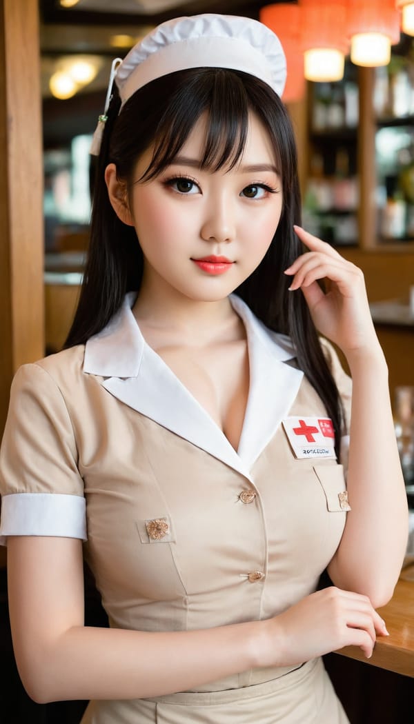 Tags: 21872187, SDXL
{"3": {"inputs": {"seed": 750287984161347, "steps": 64, "cfg": 6.73, "sampler_name": "dpmpp_2m", "scheduler": "karras", "denoise": 1.0, "model": ["27", 0], "positive": ["6", 0], "negative": ["7", 0], "latent_image": ["5", 0]}, "class_type": "KSampler"}, "4": {"inputs": {"ckpt_name": "juggernautXL_v8Rundiffusion.safetensors"}, "class_type": "CheckpointLoaderSimple"}, "5": {"inputs": {"width": 768, "height": 1344, "batch_size": 1}, "class_type": "EmptyLatentImage"}, "6": {"inputs": {"text": "20 year old girl, (irish:0.96), (japanese:1.09), (cute:1.09), (idol:1.13), (seductive facial expression:1.11), (seductive pose:1.06), (sexy lips:1.14), (beautiful eyes:1.02), (slim:0.97), (detailed face:1.09), (blush:1.11), (pale skin:0.95), (eyelashes:1.07), (temptress:0.97), (double eyelids:1.13), (in a seductive pose:1.01), (large perky breasts:1.03), (cleavage:1.08), (thigh gap:1.10), (a waitress in uniform:1.05) working at a restaurant, (soft lighting:1.04), (detailed skin:1.01), (natural looking skin:1.04), (portra:1.09), (textured skin:1.00), (skin fuzz:1.06), (film:1.06), (candid cinema:1.04), (RAW:1.07)", "clip": ["27", 1]}, "class_type": "CLIPTextEncode"}, "7": {"inputs": {"text": "(low resolution:1.05), (distorted:1.07), (open mouth:1.14), (watermark:1.07), (worst quality:1.05), (bad hands:1.10), (twisted:1.11)", "clip": ["27", 1]}, "class_type": "CLIPTextEncode"}, "8": {"inputs": {"samples": ["3", 0], "vae": ["4", 2]}, "class_type": "VAEDecode"}, "25": {"inputs": {"lora_name": "nudify_xl.safetensors", "strength_model": 0.33, "strength_clip": 0.36, "model": ["4", 0], "clip": ["4", 1]}, "class_type": "LoraLoader"}, "26": {"inputs": {"lora_name": "shirtlift_SDXL_v2.safetensors", "strength_model": 0.06, "strength_clip": 0.15, "model": ["25", 0], "clip": ["25", 1]}, "class_type": "LoraLoader"}, "27": {"inputs": {"lora_name": "PerfectEyesXL.safetensors", "strength_model": 0.17, "strength_clip": 0.15, "model": ["26", 0], "clip": ["26", 1]}, "class_type": "LoraLoader"}, "30": {"inputs": {"model_name": "4x_NMKD-Superscale-SP_178000_G.pth"}, "class_type": "UpscaleModelLoader"}, "31": {"inputs": {"upscale_model": ["30", 0], "image": ["8", 0]}, "class_type": "ImageUpscaleWithModel"}, "32": {"inputs": {"upscale_method": "lanczos", "scale_by": 0.5, "image": ["31", 0]}, "class_type": "ImageScaleBy"}, "33": {"inputs": {"pixels": ["32", 0], "vae": ["4", 2]}, "class_type": "VAEEncode"}, "34": {"inputs": {"seed": 750287984161347, "steps": 64, "cfg": 6.73, "sampler_name": "dpmpp_2m", "scheduler": "karras", "denoise": 0.3, "model": ["27", 0], "positive": ["6", 0], "negative": ["7", 0], "latent_image": ["33", 0]}, "class_type": "KSampler"}, "36": {"inputs": {"samples": ["34", 0], "vae": ["4", 2]}, "class_type": "VAEDecode"}, "39": {"inputs": {"filename_prefix": "comfyapi-1708035117585", "images": ["36", 0]}, "class_type": "SaveImage"}}