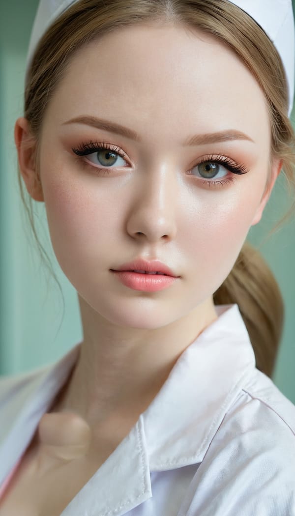 Tags: 21872187, SDXL
{"3": {"inputs": {"seed": 412722949708253, "steps": 64, "cfg": 7.71, "sampler_name": "dpmpp_2m", "scheduler": "karras", "denoise": 1.0, "model": ["27", 0], "positive": ["6", 0], "negative": ["7", 0], "latent_image": ["5", 0]}, "class_type": "KSampler"}, "4": {"inputs": {"ckpt_name": "juggernautxl.safetensors"}, "class_type": "CheckpointLoaderSimple"}, "5": {"inputs": {"width": 768, "height": 1344, "batch_size": 1}, "class_type": "EmptyLatentImage"}, "6": {"inputs": {"text": "21 year old girl, (sexy lips:0.99), (blush:0.99), (detailed face:1.03), (slim:1.01), (beautiful eyes:1.04), (pale skin:1.05), (seductive facial expression:1.06), (cute:0.98), (double eyelids:1.04), (eyelashes:1.07), (temptress:0.97), (seductive pose:1.01), (idol:1.01), (on all fours:1.03), (spreading ass cheeks:1.14), (from behind:1.00), (backboob:1.00), (nurse in uniform:0.99) working in a hospital ward, (soft lighting:1.06), (textured skin:1.05), (RAW:1.01), (film:1.03), (skin fuzz:1.05), (portra:1.08), (candid cinema:1.06), (natural looking skin:1.02), (detailed skin:1.08)", "clip": ["27", 1]}, "class_type": "CLIPTextEncode"}, "7": {"inputs": {"text": "(watermark:1.06), (low resolution:1.13), (distorted:1.12), (twisted:1.14), (open mouth:1.06), (bad hands:1.08), (worst quality:1.13)", "clip": ["27", 1]}, "class_type": "CLIPTextEncode"}, "8": {"inputs": {"samples": ["3", 0], "vae": ["4", 2]}, "class_type": "VAEDecode"}, "25": {"inputs": {"lora_name": "nudify_xl.safetensors", "strength_model": 0.3, "strength_clip": 0.27, "model": ["4", 0], "clip": ["4", 1]}, "class_type": "LoraLoader"}, "26": {"inputs": {"lora_name": "shirtlift_SDXL_v2.safetensors", "strength_model": 0.12, "strength_clip": 0.04, "model": ["25", 0], "clip": ["25", 1]}, "class_type": "LoraLoader"}, "27": {"inputs": {"lora_name": "PerfectEyesXL.safetensors", "strength_model": 0.11, "strength_clip": 0.18, "model": ["26", 0], "clip": ["26", 1]}, "class_type": "LoraLoader"}, "30": {"inputs": {"model_name": "4x_NMKD-Superscale-SP_178000_G.pth"}, "class_type": "UpscaleModelLoader"}, "31": {"inputs": {"upscale_model": ["30", 0], "image": ["8", 0]}, "class_type": "ImageUpscaleWithModel"}, "32": {"inputs": {"upscale_method": "lanczos", "scale_by": 0.5, "image": ["31", 0]}, "class_type": "ImageScaleBy"}, "33": {"inputs": {"pixels": ["32", 0], "vae": ["4", 2]}, "class_type": "VAEEncode"}, "34": {"inputs": {"seed": 412722949708253, "steps": 64, "cfg": 7.71, "sampler_name": "dpmpp_2m", "scheduler": "karras", "denoise": 0.3, "model": ["27", 0], "positive": ["6", 0], "negative": ["7", 0], "latent_image": ["33", 0]}, "class_type": "KSampler"}, "36": {"inputs": {"samples": ["34", 0], "vae": ["4", 2]}, "class_type": "VAEDecode"}, "39": {"inputs": {"filename_prefix": "comfyapi-1716502323410", "images": ["36", 0]}, "class_type": "SaveImage"}}