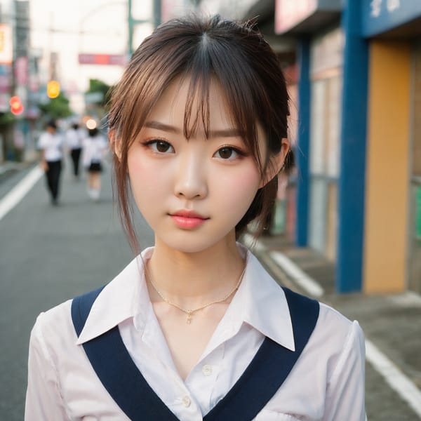 Tags: 21872187, SDXL
{"3": {"inputs": {"seed": 541000021447667, "steps": 64, "cfg": 7.61, "sampler_name": "dpmpp_2m", "scheduler": "karras", "denoise": 1.0, "model": ["27", 0], "positive": ["6", 0], "negative": ["7", 0], "latent_image": ["5", 0]}, "class_type": "KSampler"}, "4": {"inputs": {"ckpt_name": "juggernautxl.safetensors"}, "class_type": "CheckpointLoaderSimple"}, "5": {"inputs": {"width": 1024, "height": 1024, "batch_size": 1}, "class_type": "EmptyLatentImage"}, "6": {"inputs": {"text": "19 year old girl, (japanese:1.05), (temptress:1.08), (double eyelids:1.02), (seductive pose:1.05), (sexy lips:1.12), (blush:1.12), (idol:1.02), (detailed face:1.07), (eyelashes:0.95), (seductive facial expression:1.09), (slim:1.05), (pale skin:1.04), (in a seductive pose:1.04), (large perky breasts:1.01), (cleavage:1.04), (thigh gap:1.07), (school uniform:1.09), choker, busy street, (skin fuzz:1.08), (natural looking skin:1.00), (detailed skin:1.07), (textured skin:1.07), (portra:1.01), (candid cinema:1.08), (soft lighting:1.09), (film:1.05), (RAW:1.05)", "clip": ["27", 1]}, "class_type": "CLIPTextEncode"}, "7": {"inputs": {"text": "(low resolution:1.07), (twisted:1.05), (open mouth:1.10), (watermark:1.05), (bad hands:1.05), (worst quality:1.11), (distorted:1.13)", "clip": ["27", 1]}, "class_type": "CLIPTextEncode"}, "8": {"inputs": {"samples": ["3", 0], "vae": ["4", 2]}, "class_type": "VAEDecode"}, "25": {"inputs": {"lora_name": "nudify_xl.safetensors", "strength_model": 0.06, "strength_clip": 0.08, "model": ["4", 0], "clip": ["4", 1]}, "class_type": "LoraLoader"}, "26": {"inputs": {"lora_name": "shirtlift_SDXL_v2.safetensors", "strength_model": 0.19, "strength_clip": 0.0, "model": ["25", 0], "clip": ["25", 1]}, "class_type": "LoraLoader"}, "27": {"inputs": {"lora_name": "PerfectEyesXL.safetensors", "strength_model": 0.09, "strength_clip": 0.17, "model": ["26", 0], "clip": ["26", 1]}, "class_type": "LoraLoader"}, "30": {"inputs": {"model_name": "4x_NMKD-Superscale-SP_178000_G.pth"}, "class_type": "UpscaleModelLoader"}, "31": {"inputs": {"upscale_model": ["30", 0], "image": ["8", 0]}, "class_type": "ImageUpscaleWithModel"}, "32": {"inputs": {"upscale_method": "lanczos", "scale_by": 0.5, "image": ["31", 0]}, "class_type": "ImageScaleBy"}, "33": {"inputs": {"pixels": ["32", 0], "vae": ["4", 2]}, "class_type": "VAEEncode"}, "34": {"inputs": {"seed": 541000021447667, "steps": 64, "cfg": 7.61, "sampler_name": "dpmpp_2m", "scheduler": "karras", "denoise": 0.3, "model": ["27", 0], "positive": ["6", 0], "negative": ["7", 0], "latent_image": ["33", 0]}, "class_type": "KSampler"}, "36": {"inputs": {"samples": ["34", 0], "vae": ["4", 2]}, "class_type": "VAEDecode"}, "39": {"inputs": {"filename_prefix": "comfyapi-1735571213381", "images": ["36", 0]}, "class_type": "SaveImage"}}