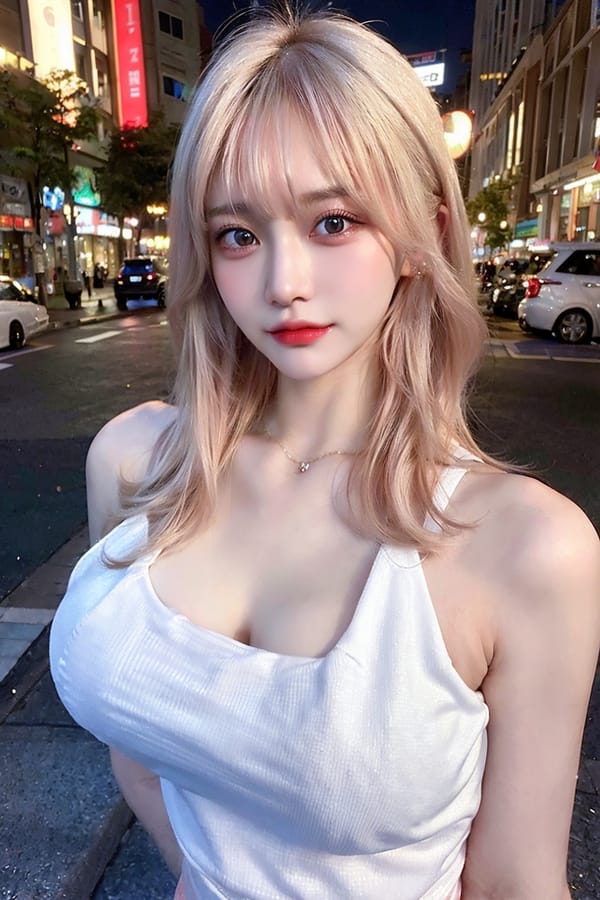 Tags: 21872187
<lora:koreanDollLikeness:0.78>, (russian:0.96), (white tank top:1.18), (large breasts:1.12), busy street in urban city, <lora:skirtlift-v4:0.81 <lora:Addams:0.34>, extremely detailed eyes, extremely detailed face, cute, (photorealistic:1.07), sexy lips, seductive smile, double eyelids, eyelashes, perky breasts, full body portrait, 4K, best quality, sharp, tall, blush, 1girl, solo, (stunningly attractive:1.00)
Negative prompt: drawings, sketches, black and white, ugly, (worst quality:1.96)
Steps: 32, Sampler: DPM++ 2M Karras, CFG scale: 5.57, Seed: 2784717364, Size: 512x768, Model hash: fc2511737a, Model: chilloutmix_NiPrunedFp32Fix, Seed resize from: -1x-1, Denoising strength: 0.35, Version: v1.2.1, Hires upscale: 2.0, Hires steps: 16, Hires upscaler: ESRGAN_4x