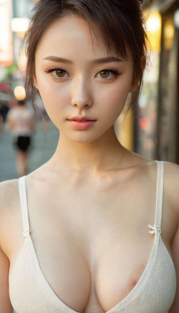 Tags: 21872187, SDXL
{"3": {"inputs": {"seed": 295340092884034, "steps": 32, "cfg": 6.27, "sampler_name": "dpmpp_2m", "scheduler": "karras", "denoise": 1.0, "model": ["27", 0], "positive": ["6", 0], "negative": ["7", 0], "latent_image": ["5", 0]}, "class_type": "KSampler"}, "4": {"inputs": {"ckpt_name": "juggernautxl.safetensors"}, "class_type": "CheckpointLoaderSimple"}, "5": {"inputs": {"width": 768, "height": 1344, "batch_size": 1}, "class_type": "EmptyLatentImage"}, "6": {"inputs": {"text": "22 year old girl, (russian:1.08), (irish:1.12), (taiwanese:1.03), (blush:0.98), (cute:1.10), (slim:1.04), (seductive facial expression:1.07), (seductive pose:0.97), (pale skin:1.05), (detailed face:1.12), (idol:1.02), (sexy lips:0.95), (beautiful eyes:1.11), (double eyelids:1.04), (eyelashes:1.03), (in a seductive pose:1.07), (large perky breasts:0.97), (cleavage:1.02), (thigh gap:0.95), (white tanktop:0.98), busy street, (natural looking skin:1.02), (portra:1.07), (RAW:1.03), (film:1.07), (candid cinema:1.05), (soft lighting:1.07), (skin fuzz:1.09), (textured skin:1.07), (detailed skin:1.02)", "clip": ["27", 1]}, "class_type": "CLIPTextEncode"}, "7": {"inputs": {"text": "(distorted:1.11), (twisted:1.13), (bad hands:1.05), (watermark:1.10), (worst quality:1.07), (low resolution:1.10), (open mouth:1.09)", "clip": ["27", 1]}, "class_type": "CLIPTextEncode"}, "8": {"inputs": {"samples": ["3", 0], "vae": ["4", 2]}, "class_type": "VAEDecode"}, "25": {"inputs": {"lora_name": "nudify_xl.safetensors", "strength_model": 0.02, "strength_clip": 0.28, "model": ["4", 0], "clip": ["4", 1]}, "class_type": "LoraLoader"}, "26": {"inputs": {"lora_name": "shirtlift_SDXL_v2.safetensors", "strength_model": 0.05, "strength_clip": 0.16, "model": ["25", 0], "clip": ["25", 1]}, "class_type": "LoraLoader"}, "27": {"inputs": {"lora_name": "PerfectEyesXL.safetensors", "strength_model": 0.14, "strength_clip": 0.08, "model": ["26", 0], "clip": ["26", 1]}, "class_type": "LoraLoader"}, "30": {"inputs": {"model_name": "4x_NMKD-Superscale-SP_178000_G.pth"}, "class_type": "UpscaleModelLoader"}, "31": {"inputs": {"upscale_model": ["30", 0], "image": ["8", 0]}, "class_type": "ImageUpscaleWithModel"}, "32": {"inputs": {"upscale_method": "lanczos", "scale_by": 0.5, "image": ["31", 0]}, "class_type": "ImageScaleBy"}, "33": {"inputs": {"pixels": ["32", 0], "vae": ["4", 2]}, "class_type": "VAEEncode"}, "34": {"inputs": {"seed": 295340092884034, "steps": 32, "cfg": 6.27, "sampler_name": "dpmpp_2m", "scheduler": "karras", "denoise": 0.3, "model": ["27", 0], "positive": ["6", 0], "negative": ["7", 0], "latent_image": ["33", 0]}, "class_type": "KSampler"}, "36": {"inputs": {"samples": ["34", 0], "vae": ["4", 2]}, "class_type": "VAEDecode"}, "39": {"inputs": {"filename_prefix": "comfyapi-1713712540090", "images": ["36", 0]}, "class_type": "SaveImage"}}