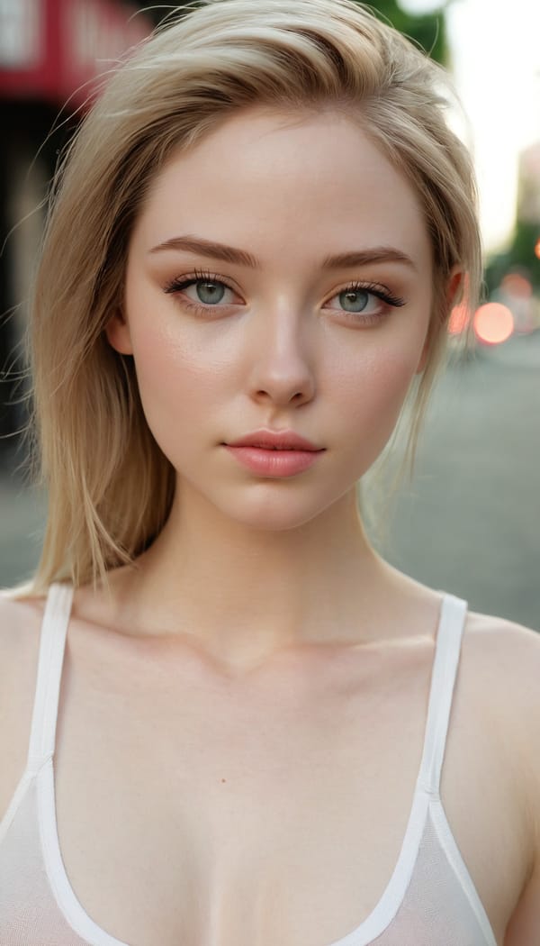 Tags: 21872187, SDXL
{"3": {"inputs": {"seed": 564995312558893, "steps": 64, "cfg": 7.94, "sampler_name": "dpmpp_2m", "scheduler": "karras", "denoise": 1.0, "model": ["27", 0], "positive": ["6", 0], "negative": ["7", 0], "latent_image": ["5", 0]}, "class_type": "KSampler"}, "4": {"inputs": {"ckpt_name": "juggernautxl.safetensors"}, "class_type": "CheckpointLoaderSimple"}, "5": {"inputs": {"width": 768, "height": 1344, "batch_size": 1}, "class_type": "EmptyLatentImage"}, "6": {"inputs": {"text": "28 year old girl, (seductive facial expression:0.96), (pale skin:1.06), (sexy lips:1.09), (detailed face:0.96), (cute:1.05), (beautiful eyes:1.07), (blush:1.07), (temptress:1.04), (double eyelids:1.01), (seductive pose:1.09), (slim:1.08), (idol:1.01), (perky ass:1.08), (exposed ass:0.98), (looking back:1.08), (sexy ass:1.13), (thigh gap:1.12), (white tanktop:1.00), busy street, (textured skin:1.00), (film:1.03), (skin fuzz:1.03), (candid cinema:1.04), (natural looking skin:1.02), (RAW:1.07), (detailed skin:1.00), (portra:1.06)", "clip": ["27", 1]}, "class_type": "CLIPTextEncode"}, "7": {"inputs": {"text": "(bad hands:1.05), (open mouth:1.12), (worst quality:1.13), (twisted:1.14), (distorted:1.10), (low resolution:1.09), (watermark:1.07)", "clip": ["27", 1]}, "class_type": "CLIPTextEncode"}, "8": {"inputs": {"samples": ["3", 0], "vae": ["4", 2]}, "class_type": "VAEDecode"}, "25": {"inputs": {"lora_name": "nudify_xl.safetensors", "strength_model": 0.19, "strength_clip": 0.02, "model": ["4", 0], "clip": ["4", 1]}, "class_type": "LoraLoader"}, "26": {"inputs": {"lora_name": "shirtlift_SDXL_v2.safetensors", "strength_model": 0.03, "strength_clip": 0.12, "model": ["25", 0], "clip": ["25", 1]}, "class_type": "LoraLoader"}, "27": {"inputs": {"lora_name": "PerfectEyesXL.safetensors", "strength_model": 0.01, "strength_clip": 0.04, "model": ["26", 0], "clip": ["26", 1]}, "class_type": "LoraLoader"}, "30": {"inputs": {"model_name": "4x_NMKD-Superscale-SP_178000_G.pth"}, "class_type": "UpscaleModelLoader"}, "31": {"inputs": {"upscale_model": ["30", 0], "image": ["8", 0]}, "class_type": "ImageUpscaleWithModel"}, "32": {"inputs": {"upscale_method": "lanczos", "scale_by": 0.5, "image": ["31", 0]}, "class_type": "ImageScaleBy"}, "33": {"inputs": {"pixels": ["32", 0], "vae": ["4", 2]}, "class_type": "VAEEncode"}, "34": {"inputs": {"seed": 564995312558893, "steps": 64, "cfg": 7.94, "sampler_name": "dpmpp_2m", "scheduler": "karras", "denoise": 0.3, "model": ["27", 0], "positive": ["6", 0], "negative": ["7", 0], "latent_image": ["33", 0]}, "class_type": "KSampler"}, "36": {"inputs": {"samples": ["34", 0], "vae": ["4", 2]}, "class_type": "VAEDecode"}, "39": {"inputs": {"filename_prefix": "comfyapi-1731928122322", "images": ["36", 0]}, "class_type": "SaveImage"}}