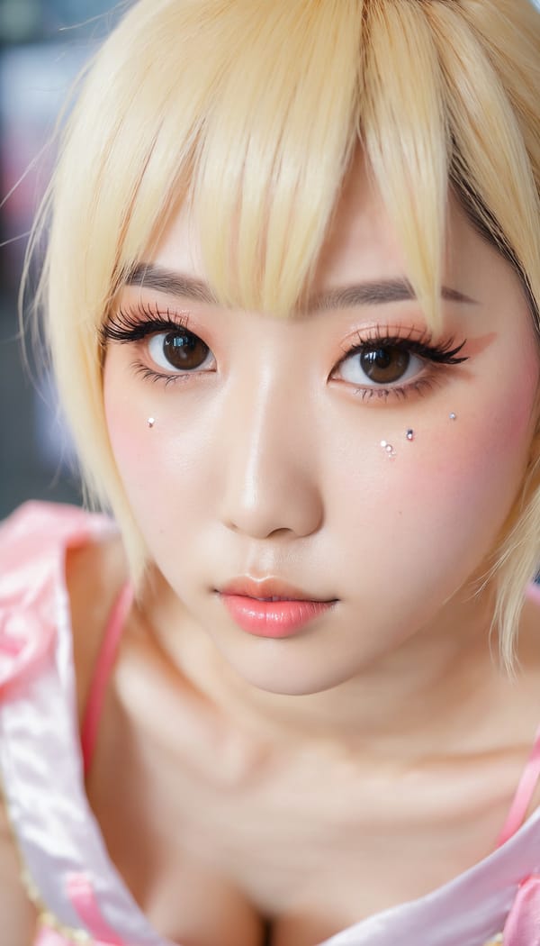 Tags: 21872187, SDXL
{"3": {"inputs": {"seed": 149655959807218, "steps": 64, "cfg": 6.5, "sampler_name": "dpmpp_2m", "scheduler": "karras", "denoise": 1.0, "model": ["27", 0], "positive": ["6", 0], "negative": ["7", 0], "latent_image": ["5", 0]}, "class_type": "KSampler"}, "4": {"inputs": {"ckpt_name": "juggernautxl.safetensors"}, "class_type": "CheckpointLoaderSimple"}, "5": {"inputs": {"width": 768, "height": 1344, "batch_size": 1}, "class_type": "EmptyLatentImage"}, "6": {"inputs": {"text": "21 year old girl, (korean:1.09), (eyelashes:1.08), (blush:1.01), (detailed face:1.04), (cute:0.96), (double eyelids:1.00), (seductive facial expression:1.13), (temptress:1.11), (idol:1.03), (sexy lips:1.04), (seductive pose:1.01), (slim:1.09), (pale skin:1.14), (perky ass:1.05), (exposed ass:0.95), (looking back:0.95), (sexy ass:1.07), (thigh gap:0.97), (in a cosplay:1.00) at comiket posing for camera, (soft lighting:1.03), (portra:1.08), (RAW:1.06), (detailed skin:1.09), (candid cinema:1.05), (film:1.06), (natural looking skin:1.07), (textured skin:1.04), (skin fuzz:1.08)", "clip": ["27", 1]}, "class_type": "CLIPTextEncode"}, "7": {"inputs": {"text": "(low resolution:1.10), (distorted:1.12), (bad hands:1.10), (twisted:1.14), (watermark:1.13), (worst quality:1.08), (open mouth:1.07)", "clip": ["27", 1]}, "class_type": "CLIPTextEncode"}, "8": {"inputs": {"samples": ["3", 0], "vae": ["4", 2]}, "class_type": "VAEDecode"}, "25": {"inputs": {"lora_name": "nudify_xl.safetensors", "strength_model": 0.35, "strength_clip": 0.1, "model": ["4", 0], "clip": ["4", 1]}, "class_type": "LoraLoader"}, "26": {"inputs": {"lora_name": "shirtlift_SDXL_v2.safetensors", "strength_model": 0.0, "strength_clip": 0.04, "model": ["25", 0], "clip": ["25", 1]}, "class_type": "LoraLoader"}, "27": {"inputs": {"lora_name": "PerfectEyesXL.safetensors", "strength_model": 0.09, "strength_clip": 0.05, "model": ["26", 0], "clip": ["26", 1]}, "class_type": "LoraLoader"}, "30": {"inputs": {"model_name": "4x_NMKD-Superscale-SP_178000_G.pth"}, "class_type": "UpscaleModelLoader"}, "31": {"inputs": {"upscale_model": ["30", 0], "image": ["8", 0]}, "class_type": "ImageUpscaleWithModel"}, "32": {"inputs": {"upscale_method": "lanczos", "scale_by": 0.5, "image": ["31", 0]}, "class_type": "ImageScaleBy"}, "33": {"inputs": {"pixels": ["32", 0], "vae": ["4", 2]}, "class_type": "VAEEncode"}, "34": {"inputs": {"seed": 149655959807218, "steps": 64, "cfg": 6.5, "sampler_name": "dpmpp_2m", "scheduler": "karras", "denoise": 0.3, "model": ["27", 0], "positive": ["6", 0], "negative": ["7", 0], "latent_image": ["33", 0]}, "class_type": "KSampler"}, "36": {"inputs": {"samples": ["34", 0], "vae": ["4", 2]}, "class_type": "VAEDecode"}, "39": {"inputs": {"filename_prefix": "comfyapi-1713215467033", "images": ["36", 0]}, "class_type": "SaveImage"}}