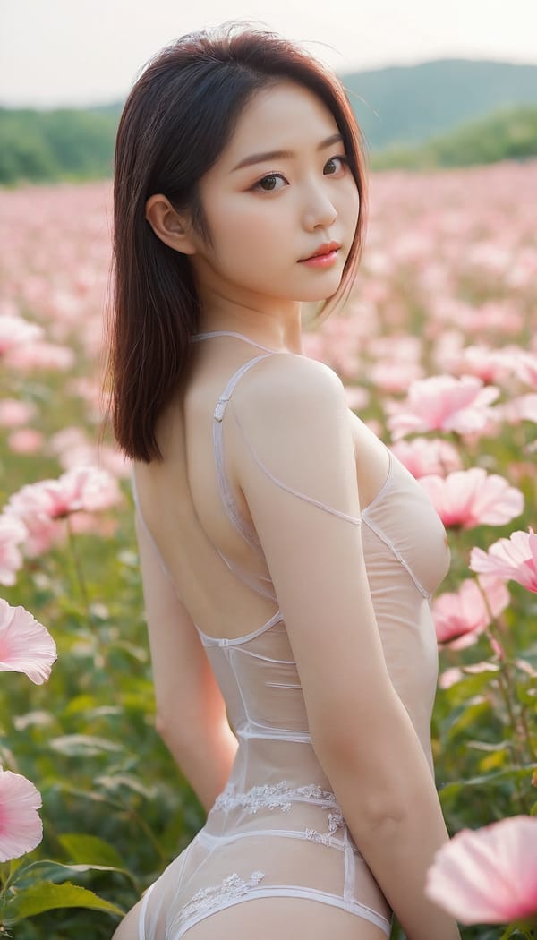 Tags: 21872187, SDXL
{"3": {"inputs": {"seed": 739968810471395, "steps": 32, "cfg": 6.29, "sampler_name": "dpmpp_2m", "scheduler": "karras", "denoise": 1.0, "model": ["27", 0], "positive": ["6", 0], "negative": ["7", 0], "latent_image": ["5", 0]}, "class_type": "KSampler"}, "4": {"inputs": {"ckpt_name": "juggernautxl.safetensors"}, "class_type": "CheckpointLoaderSimple"}, "5": {"inputs": {"width": 768, "height": 1344, "batch_size": 1}, "class_type": "EmptyLatentImage"}, "6": {"inputs": {"text": "25 year old girl, (korean:1.06), (russian:1.02), (blush:0.95), (eyelashes:1.02), (double eyelids:0.97), (seductive pose:0.95), (cute:1.13), (pale skin:0.99), (temptress:1.14), (sexy lips:0.95), (idol:1.02), (beautiful eyes:0.99), (slim:1.03), (perky ass:1.12), (exposed ass:1.02), (looking back:1.04), (sexy ass:1.12), (thigh gap:1.07), wearing (translucent clothes:1.14) on a flower field, (portra:1.06), (soft lighting:1.04), (natural looking skin:1.05), (film:1.04), (detailed skin:1.07), (candid cinema:1.03), (skin fuzz:1.09), (textured skin:1.06), (RAW:1.00)", "clip": ["27", 1]}, "class_type": "CLIPTextEncode"}, "7": {"inputs": {"text": "(open mouth:1.12), (low resolution:1.13), (bad hands:1.14), (distorted:1.14), (watermark:1.14), (worst quality:1.13), (twisted:1.06)", "clip": ["27", 1]}, "class_type": "CLIPTextEncode"}, "8": {"inputs": {"samples": ["3", 0], "vae": ["4", 2]}, "class_type": "VAEDecode"}, "25": {"inputs": {"lora_name": "nudify_xl.safetensors", "strength_model": 0.11, "strength_clip": 0.38, "model": ["4", 0], "clip": ["4", 1]}, "class_type": "LoraLoader"}, "26": {"inputs": {"lora_name": "shirtlift_SDXL_v2.safetensors", "strength_model": 0.01, "strength_clip": 0.01, "model": ["25", 0], "clip": ["25", 1]}, "class_type": "LoraLoader"}, "27": {"inputs": {"lora_name": "PerfectEyesXL.safetensors", "strength_model": 0.12, "strength_clip": 0.06, "model": ["26", 0], "clip": ["26", 1]}, "class_type": "LoraLoader"}, "30": {"inputs": {"model_name": "4x_NMKD-Superscale-SP_178000_G.pth"}, "class_type": "UpscaleModelLoader"}, "31": {"inputs": {"upscale_model": ["30", 0], "image": ["8", 0]}, "class_type": "ImageUpscaleWithModel"}, "32": {"inputs": {"upscale_method": "lanczos", "scale_by": 0.5, "image": ["31", 0]}, "class_type": "ImageScaleBy"}, "33": {"inputs": {"pixels": ["32", 0], "vae": ["4", 2]}, "class_type": "VAEEncode"}, "34": {"inputs": {"seed": 739968810471395, "steps": 32, "cfg": 6.29, "sampler_name": "dpmpp_2m", "scheduler": "karras", "denoise": 0.3, "model": ["27", 0], "positive": ["6", 0], "negative": ["7", 0], "latent_image": ["33", 0]}, "class_type": "KSampler"}, "36": {"inputs": {"samples": ["34", 0], "vae": ["4", 2]}, "class_type": "VAEDecode"}, "39": {"inputs": {"filename_prefix": "comfyapi-1713263172569", "images": ["36", 0]}, "class_type": "SaveImage"}}