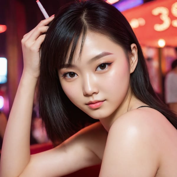 Tags: 21872187, SDXL
{"3": {"inputs": {"seed": 551547934522443, "steps": 32, "cfg": 5.94, "sampler_name": "dpmpp_2m", "scheduler": "karras", "denoise": 1.0, "model": ["27", 0], "positive": ["6", 0], "negative": ["7", 0], "latent_image": ["5", 0]}, "class_type": "KSampler"}, "4": {"inputs": {"ckpt_name": "juggernautXL_v8Rundiffusion.safetensors"}, "class_type": "CheckpointLoaderSimple"}, "5": {"inputs": {"width": 1024, "height": 1024, "batch_size": 1}, "class_type": "EmptyLatentImage"}, "6": {"inputs": {"text": "18 year old girl, (taiwanese:1.09), (korean:1.07), (cute:1.09), (detailed face:0.97), (seductive facial expression:1.05), (sexy lips:1.06), (eyelashes:1.02), (temptress:1.03), (beautiful eyes:1.11), (slim:1.01), (idol:0.97), (blush:0.99), (pale skin:1.09), (double eyelids:1.09), (seductive pose:0.99), (perky ass:0.99), (exposed ass:0.95), (looking back:1.06), (sexy ass:1.12), (thigh gap:0.97), (a pole dancer:1.06) at a night club, (RAW:1.08), (film:1.06), (textured skin:1.06), (candid cinema:1.01), (soft lighting:1.03), (detailed skin:1.00), (natural looking skin:1.07), (portra:1.04), (skin fuzz:1.03)", "clip": ["27", 1]}, "class_type": "CLIPTextEncode"}, "7": {"inputs": {"text": "(distorted:1.08), (low resolution:1.10), (watermark:1.05), (open mouth:1.13), (bad hands:1.14), (twisted:1.06), (worst quality:1.12)", "clip": ["27", 1]}, "class_type": "CLIPTextEncode"}, "8": {"inputs": {"samples": ["3", 0], "vae": ["4", 2]}, "class_type": "VAEDecode"}, "25": {"inputs": {"lora_name": "nudify_xl.safetensors", "strength_model": 0.2, "strength_clip": 0.28, "model": ["4", 0], "clip": ["4", 1]}, "class_type": "LoraLoader"}, "26": {"inputs": {"lora_name": "shirtlift_SDXL_v2.safetensors", "strength_model": 0.14, "strength_clip": 0.04, "model": ["25", 0], "clip": ["25", 1]}, "class_type": "LoraLoader"}, "27": {"inputs": {"lora_name": "PerfectEyesXL.safetensors", "strength_model": 0.05, "strength_clip": 0.0, "model": ["26", 0], "clip": ["26", 1]}, "class_type": "LoraLoader"}, "30": {"inputs": {"model_name": "4x_NMKD-Superscale-SP_178000_G.pth"}, "class_type": "UpscaleModelLoader"}, "31": {"inputs": {"upscale_model": ["30", 0], "image": ["8", 0]}, "class_type": "ImageUpscaleWithModel"}, "32": {"inputs": {"upscale_method": "lanczos", "scale_by": 0.5, "image": ["31", 0]}, "class_type": "ImageScaleBy"}, "33": {"inputs": {"pixels": ["32", 0], "vae": ["4", 2]}, "class_type": "VAEEncode"}, "34": {"inputs": {"seed": 551547934522443, "steps": 32, "cfg": 5.94, "sampler_name": "dpmpp_2m", "scheduler": "karras", "denoise": 0.3, "model": ["27", 0], "positive": ["6", 0], "negative": ["7", 0], "latent_image": ["33", 0]}, "class_type": "KSampler"}, "36": {"inputs": {"samples": ["34", 0], "vae": ["4", 2]}, "class_type": "VAEDecode"}, "39": {"inputs": {"filename_prefix": "comfyapi-1707927151616", "images": ["36", 0]}, "class_type": "SaveImage"}}