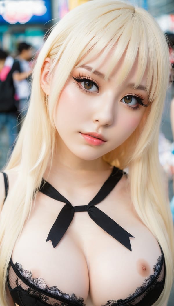 Tags: 21872187, SDXL
{"3": {"inputs": {"seed": 710386226755996, "steps": 32, "cfg": 7.53, "sampler_name": "dpmpp_2m", "scheduler": "karras", "denoise": 1.0, "model": ["27", 0], "positive": ["6", 0], "negative": ["7", 0], "latent_image": ["5", 0]}, "class_type": "KSampler"}, "4": {"inputs": {"ckpt_name": "juggernautxl.safetensors"}, "class_type": "CheckpointLoaderSimple"}, "5": {"inputs": {"width": 768, "height": 1344, "batch_size": 1}, "class_type": "EmptyLatentImage"}, "6": {"inputs": {"text": "21 year old girl, (idol:1.06), (slim:1.13), (beautiful eyes:1.03), (seductive pose:1.08), (temptress:1.12), (double eyelids:1.13), (cute:1.12), (seductive facial expression:1.01), (pale skin:1.07), (sexy lips:1.00), (detailed face:1.05), (eyelashes:1.07), (blush:0.98), (in a seductive pose:1.04), (large perky breasts:1.05), (cleavage:0.96), (thigh gap:1.00), (in a cosplay:1.04) at comiket posing for camera, (candid cinema:1.05), (detailed skin:1.04), (skin fuzz:1.02), (soft lighting:1.05), (portra:1.02), (textured skin:1.07), (RAW:1.04), (film:1.06), (natural looking skin:1.08)", "clip": ["27", 1]}, "class_type": "CLIPTextEncode"}, "7": {"inputs": {"text": "(watermark:1.11), (low resolution:1.07), (worst quality:1.10), (open mouth:1.10), (twisted:1.09), (bad hands:1.11), (distorted:1.11)", "clip": ["27", 1]}, "class_type": "CLIPTextEncode"}, "8": {"inputs": {"samples": ["3", 0], "vae": ["4", 2]}, "class_type": "VAEDecode"}, "25": {"inputs": {"lora_name": "nudify_xl.safetensors", "strength_model": 0.15, "strength_clip": 0.08, "model": ["4", 0], "clip": ["4", 1]}, "class_type": "LoraLoader"}, "26": {"inputs": {"lora_name": "shirtlift_SDXL_v2.safetensors", "strength_model": 0.14, "strength_clip": 0.04, "model": ["25", 0], "clip": ["25", 1]}, "class_type": "LoraLoader"}, "27": {"inputs": {"lora_name": "PerfectEyesXL.safetensors", "strength_model": 0.09, "strength_clip": 0.17, "model": ["26", 0], "clip": ["26", 1]}, "class_type": "LoraLoader"}, "30": {"inputs": {"model_name": "4x_NMKD-Superscale-SP_178000_G.pth"}, "class_type": "UpscaleModelLoader"}, "31": {"inputs": {"upscale_model": ["30", 0], "image": ["8", 0]}, "class_type": "ImageUpscaleWithModel"}, "32": {"inputs": {"upscale_method": "lanczos", "scale_by": 0.5, "image": ["31", 0]}, "class_type": "ImageScaleBy"}, "33": {"inputs": {"pixels": ["32", 0], "vae": ["4", 2]}, "class_type": "VAEEncode"}, "34": {"inputs": {"seed": 710386226755996, "steps": 32, "cfg": 7.53, "sampler_name": "dpmpp_2m", "scheduler": "karras", "denoise": 0.3, "model": ["27", 0], "positive": ["6", 0], "negative": ["7", 0], "latent_image": ["33", 0]}, "class_type": "KSampler"}, "36": {"inputs": {"samples": ["34", 0], "vae": ["4", 2]}, "class_type": "VAEDecode"}, "39": {"inputs": {"filename_prefix": "comfyapi-1713215602210", "images": ["36", 0]}, "class_type": "SaveImage"}}