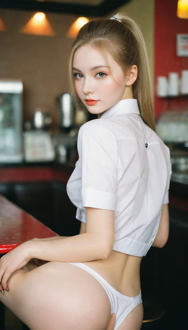 Tags: 21872187, SDXL
{"3": {"inputs": {"seed": 649723131481915, "steps": 64, "cfg": 5.93, "sampler_name": "dpmpp_2m", "scheduler": "karras", "denoise": 1.0, "model": ["27", 0], "positive": ["6", 0], "negative": ["7", 0], "latent_image": ["5", 0]}, "class_type": "KSampler"}, "4": {"inputs": {"ckpt_name": "helloworldxl.safetensors"}, "class_type": "CheckpointLoaderSimple"}, "5": {"inputs": {"width": 768, "height": 1344, "batch_size": 1}, "class_type": "EmptyLatentImage"}, "6": {"inputs": {"text": "19 year old girl, (russian:0.98), (detailed face:0.96), (blush:1.14), (seductive pose:1.02), (beautiful eyes:1.06), (double eyelids:1.06), (cute:1.14), (pale skin:1.09), (eyelashes:1.00), (idol:1.07), (temptress:1.09), (seductive facial expression:1.12), (sexy lips:0.95), (slim:1.10), (perky ass:0.95), (exposed ass:0.97), (looking back:0.96), (sexy ass:0.99), (thigh gap:1.06), (a waitress in uniform:1.12) working at a restaurant, (detailed skin:1.01), (candid cinema:1.01), (skin fuzz:1.00), (RAW:1.08), (textured skin:1.02), (natural looking skin:1.08), (film:1.09), (soft lighting:1.05), (portra:1.08)", "clip": ["27", 1]}, "class_type": "CLIPTextEncode"}, "7": {"inputs": {"text": "(twisted:1.09), (distorted:1.13), (open mouth:1.06), (watermark:1.14), (low resolution:1.12), (bad hands:1.11), (worst quality:1.12)", "clip": ["27", 1]}, "class_type": "CLIPTextEncode"}, "8": {"inputs": {"samples": ["3", 0], "vae": ["4", 2]}, "class_type": "VAEDecode"}, "25": {"inputs": {"lora_name": "nudify_xl.safetensors", "strength_model": 0.37, "strength_clip": 0.26, "model": ["4", 0], "clip": ["4", 1]}, "class_type": "LoraLoader"}, "26": {"inputs": {"lora_name": "shirtlift_SDXL_v2.safetensors", "strength_model": 0.12, "strength_clip": 0.1, "model": ["25", 0], "clip": ["25", 1]}, "class_type": "LoraLoader"}, "27": {"inputs": {"lora_name": "PerfectEyesXL.safetensors", "strength_model": 0.16, "strength_clip": 0.09, "model": ["26", 0], "clip": ["26", 1]}, "class_type": "LoraLoader"}, "30": {"inputs": {"model_name": "4x_NMKD-Superscale-SP_178000_G.pth"}, "class_type": "UpscaleModelLoader"}, "31": {"inputs": {"upscale_model": ["30", 0], "image": ["8", 0]}, "class_type": "ImageUpscaleWithModel"}, "32": {"inputs": {"upscale_method": "lanczos", "scale_by": 0.5, "image": ["31", 0]}, "class_type": "ImageScaleBy"}, "33": {"inputs": {"pixels": ["32", 0], "vae": ["4", 2]}, "class_type": "VAEEncode"}, "34": {"inputs": {"seed": 649723131481915, "steps": 64, "cfg": 5.93, "sampler_name": "dpmpp_2m", "scheduler": "karras", "denoise": 0.3, "model": ["27", 0], "positive": ["6", 0], "negative": ["7", 0], "latent_image": ["33", 0]}, "class_type": "KSampler"}, "36": {"inputs": {"samples": ["34", 0], "vae": ["4", 2]}, "class_type": "VAEDecode"}, "39": {"inputs": {"filename_prefix": "comfyapi-1724992587709", "images": ["36", 0]}, "class_type": "SaveImage"}}