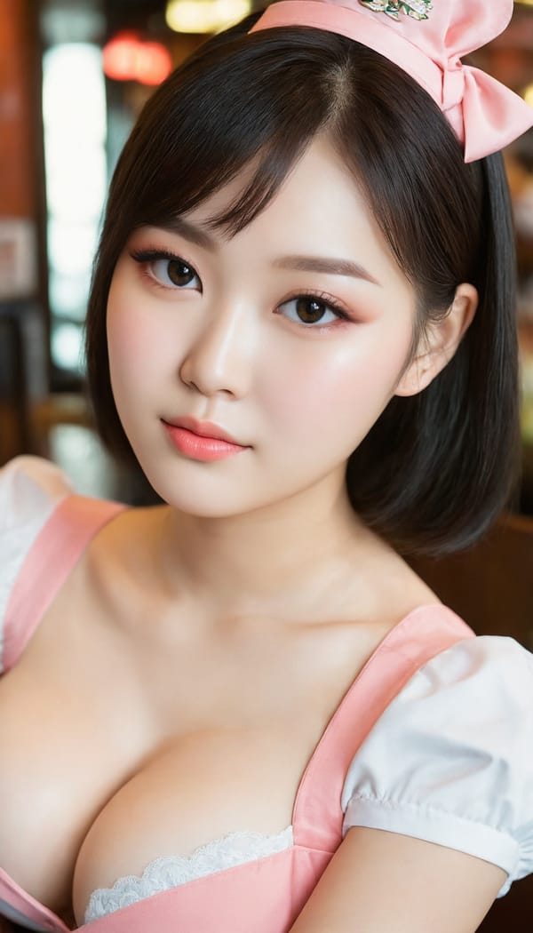 Tags: 21872187, SDXL
{"3": {"inputs": {"seed": 792263564395225, "steps": 32, "cfg": 5.04, "sampler_name": "dpmpp_2m", "scheduler": "karras", "denoise": 1.0, "model": ["27", 0], "positive": ["6", 0], "negative": ["7", 0], "latent_image": ["5", 0]}, "class_type": "KSampler"}, "4": {"inputs": {"ckpt_name": "juggernautXL_v8Rundiffusion.safetensors"}, "class_type": "CheckpointLoaderSimple"}, "5": {"inputs": {"width": 768, "height": 1344, "batch_size": 1}, "class_type": "EmptyLatentImage"}, "6": {"inputs": {"text": "20 year old girl, (korean:0.95), (taiwanese:1.05), (ukrainian:1.05), (temptress:1.01), (eyelashes:0.96), (blush:1.13), (seductive pose:0.99), (idol:1.05), (detailed face:0.97), (cute:1.09), (double eyelids:1.10), (slim:0.99), (seductive facial expression:1.04), (pale skin:1.13), (beautiful eyes:0.99), (sexy lips:1.02), (in a seductive pose:1.05), (large perky breasts:1.01), (cleavage:1.10), (thigh gap:1.01), (a waitress in uniform:1.07) working at a restaurant, (detailed skin:1.07), (portra:1.06), (natural looking skin:1.08), (candid cinema:1.01), (textured skin:1.08), (skin fuzz:1.07), (RAW:1.08), (soft lighting:1.00), (film:1.06)", "clip": ["27", 1]}, "class_type": "CLIPTextEncode"}, "7": {"inputs": {"text": "(low resolution:1.11), (open mouth:1.14), (watermark:1.09), (distorted:1.05), (twisted:1.05), (bad hands:1.12), (worst quality:1.06)", "clip": ["27", 1]}, "class_type": "CLIPTextEncode"}, "8": {"inputs": {"samples": ["3", 0], "vae": ["4", 2]}, "class_type": "VAEDecode"}, "25": {"inputs": {"lora_name": "nudify_xl.safetensors", "strength_model": 0.08, "strength_clip": 0.11, "model": ["4", 0], "clip": ["4", 1]}, "class_type": "LoraLoader"}, "26": {"inputs": {"lora_name": "shirtlift_SDXL_v2.safetensors", "strength_model": 0.02, "strength_clip": 0.12, "model": ["25", 0], "clip": ["25", 1]}, "class_type": "LoraLoader"}, "27": {"inputs": {"lora_name": "PerfectEyesXL.safetensors", "strength_model": 0.05, "strength_clip": 0.11, "model": ["26", 0], "clip": ["26", 1]}, "class_type": "LoraLoader"}, "30": {"inputs": {"model_name": "4x_NMKD-Superscale-SP_178000_G.pth"}, "class_type": "UpscaleModelLoader"}, "31": {"inputs": {"upscale_model": ["30", 0], "image": ["8", 0]}, "class_type": "ImageUpscaleWithModel"}, "32": {"inputs": {"upscale_method": "lanczos", "scale_by": 0.5, "image": ["31", 0]}, "class_type": "ImageScaleBy"}, "33": {"inputs": {"pixels": ["32", 0], "vae": ["4", 2]}, "class_type": "VAEEncode"}, "34": {"inputs": {"seed": 792263564395225, "steps": 32, "cfg": 5.04, "sampler_name": "dpmpp_2m", "scheduler": "karras", "denoise": 0.3, "model": ["27", 0], "positive": ["6", 0], "negative": ["7", 0], "latent_image": ["33", 0]}, "class_type": "KSampler"}, "36": {"inputs": {"samples": ["34", 0], "vae": ["4", 2]}, "class_type": "VAEDecode"}, "39": {"inputs": {"filename_prefix": "comfyapi-1707409510918", "images": ["36", 0]}, "class_type": "SaveImage"}}