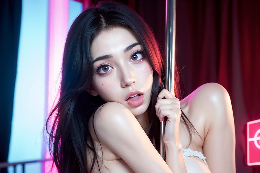Tags: 21872187
<lora:taiwanDollLikeness_v20:0.39>, (pole dancer:1.15), popular night club, <lora:ahegao-x-v4:0.46>, ahegao face, pleasure, extremely detailed eyes, extremely detailed face, cute, (photorealistic:0.91), sexy lips, seductive smile, double eyelids, eyelashes, pale skin, full body portrait, textured skin, best quality, sharp, hyper realistic, (long slim legs:0.96), blush, 1girl
Negative prompt: drawings, sketches, anime, black and white, ugly, fat, (worst quality:2.12)
Steps: 32, Sampler: DPM++ 2M Karras, CFG scale: 6.81, Seed: 3552340648, Size: 768x512, Model hash: fc2511737a, Model: chilloutmix_NiPrunedFp32Fix, Seed resize from: -1x-1, Denoising strength: 0.35, Version: v1.2.1, Hires upscale: 2.0, Hires steps: 16, Hires upscaler: ESRGAN_4x