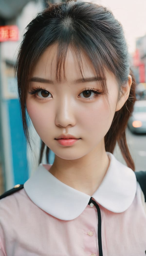 Tags: 21872187, SDXL
{"3": {"inputs": {"seed": 525012204829425, "steps": 32, "cfg": 6.56, "sampler_name": "dpmpp_2m", "scheduler": "karras", "denoise": 1.0, "model": ["27", 0], "positive": ["6", 0], "negative": ["7", 0], "latent_image": ["5", 0]}, "class_type": "KSampler"}, "4": {"inputs": {"ckpt_name": "juggernautxl.safetensors"}, "class_type": "CheckpointLoaderSimple"}, "5": {"inputs": {"width": 768, "height": 1344, "batch_size": 1}, "class_type": "EmptyLatentImage"}, "6": {"inputs": {"text": "21 year old girl, (chinese:0.97), (eyelashes:1.09), (double eyelids:1.09), (detailed face:1.00), (blush:0.95), (pale skin:1.12), (beautiful eyes:0.98), (slim:1.04), (cute:1.00), (temptress:0.99), (seductive pose:1.10), (seductive facial expression:0.96), (sexy lips:1.08), (idol:0.98), (in a seductive pose:1.03), (large perky breasts:1.03), (cleavage:0.98), (thigh gap:0.96), (school uniform:1.14), choker, busy street, (candid cinema:1.05), (textured skin:1.03), (skin fuzz:1.09), (natural looking skin:1.08), (film:1.06), (soft lighting:1.03), (RAW:1.00), (detailed skin:1.04), (portra:1.08)", "clip": ["27", 1]}, "class_type": "CLIPTextEncode"}, "7": {"inputs": {"text": "(worst quality:1.05), (twisted:1.12), (bad hands:1.10), (watermark:1.05), (open mouth:1.05), (low resolution:1.07), (distorted:1.11)", "clip": ["27", 1]}, "class_type": "CLIPTextEncode"}, "8": {"inputs": {"samples": ["3", 0], "vae": ["4", 2]}, "class_type": "VAEDecode"}, "25": {"inputs": {"lora_name": "nudify_xl.safetensors", "strength_model": 0.09, "strength_clip": 0.14, "model": ["4", 0], "clip": ["4", 1]}, "class_type": "LoraLoader"}, "26": {"inputs": {"lora_name": "shirtlift_SDXL_v2.safetensors", "strength_model": 0.11, "strength_clip": 0.15, "model": ["25", 0], "clip": ["25", 1]}, "class_type": "LoraLoader"}, "27": {"inputs": {"lora_name": "PerfectEyesXL.safetensors", "strength_model": 0.18, "strength_clip": 0.17, "model": ["26", 0], "clip": ["26", 1]}, "class_type": "LoraLoader"}, "30": {"inputs": {"model_name": "4x_NMKD-Superscale-SP_178000_G.pth"}, "class_type": "UpscaleModelLoader"}, "31": {"inputs": {"upscale_model": ["30", 0], "image": ["8", 0]}, "class_type": "ImageUpscaleWithModel"}, "32": {"inputs": {"upscale_method": "lanczos", "scale_by": 0.5, "image": ["31", 0]}, "class_type": "ImageScaleBy"}, "33": {"inputs": {"pixels": ["32", 0], "vae": ["4", 2]}, "class_type": "VAEEncode"}, "34": {"inputs": {"seed": 525012204829425, "steps": 32, "cfg": 6.56, "sampler_name": "dpmpp_2m", "scheduler": "karras", "denoise": 0.3, "model": ["27", 0], "positive": ["6", 0], "negative": ["7", 0], "latent_image": ["33", 0]}, "class_type": "KSampler"}, "36": {"inputs": {"samples": ["34", 0], "vae": ["4", 2]}, "class_type": "VAEDecode"}, "39": {"inputs": {"filename_prefix": "comfyapi-1731964069798", "images": ["36", 0]}, "class_type": "SaveImage"}}