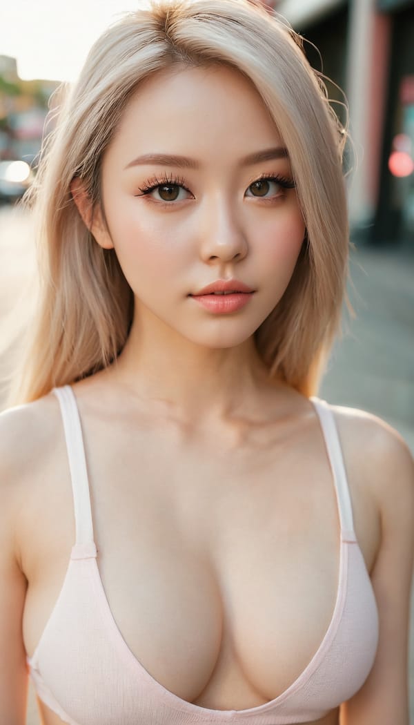 Tags: 21872187, SDXL
{"3": {"inputs": {"seed": 198567410324486, "steps": 64, "cfg": 6.01, "sampler_name": "dpmpp_2m", "scheduler": "karras", "denoise": 1.0, "model": ["27", 0], "positive": ["6", 0], "negative": ["7", 0], "latent_image": ["5", 0]}, "class_type": "KSampler"}, "4": {"inputs": {"ckpt_name": "juggernautxl.safetensors"}, "class_type": "CheckpointLoaderSimple"}, "5": {"inputs": {"width": 768, "height": 1344, "batch_size": 1}, "class_type": "EmptyLatentImage"}, "6": {"inputs": {"text": "25 year old girl, (sexy lips:1.13), (eyelashes:1.10), (slim:1.02), (cute:1.01), (double eyelids:1.08), (detailed face:1.10), (temptress:0.95), (pale skin:1.01), (blush:1.10), (idol:1.00), (seductive pose:1.08), (beautiful eyes:1.03), (seductive facial expression:1.13), (perky ass:1.10), (exposed ass:0.96), (looking back:1.05), (sexy ass:1.09), (thigh gap:1.04), (white tanktop:1.00), busy street, (textured skin:1.00), (skin fuzz:1.06), (candid cinema:1.05), (detailed skin:1.03), (portra:1.02), (RAW:1.00), (film:1.09), (soft lighting:1.06), (natural looking skin:1.04)", "clip": ["27", 1]}, "class_type": "CLIPTextEncode"}, "7": {"inputs": {"text": "(worst quality:1.09), (twisted:1.12), (open mouth:1.05), (watermark:1.14), (low resolution:1.05), (bad hands:1.10), (distorted:1.05)", "clip": ["27", 1]}, "class_type": "CLIPTextEncode"}, "8": {"inputs": {"samples": ["3", 0], "vae": ["4", 2]}, "class_type": "VAEDecode"}, "25": {"inputs": {"lora_name": "nudify_xl.safetensors", "strength_model": 0.18, "strength_clip": 0.32, "model": ["4", 0], "clip": ["4", 1]}, "class_type": "LoraLoader"}, "26": {"inputs": {"lora_name": "shirtlift_SDXL_v2.safetensors", "strength_model": 0.12, "strength_clip": 0.03, "model": ["25", 0], "clip": ["25", 1]}, "class_type": "LoraLoader"}, "27": {"inputs": {"lora_name": "PerfectEyesXL.safetensors", "strength_model": 0.0, "strength_clip": 0.06, "model": ["26", 0], "clip": ["26", 1]}, "class_type": "LoraLoader"}, "30": {"inputs": {"model_name": "4x_NMKD-Superscale-SP_178000_G.pth"}, "class_type": "UpscaleModelLoader"}, "31": {"inputs": {"upscale_model": ["30", 0], "image": ["8", 0]}, "class_type": "ImageUpscaleWithModel"}, "32": {"inputs": {"upscale_method": "lanczos", "scale_by": 0.5, "image": ["31", 0]}, "class_type": "ImageScaleBy"}, "33": {"inputs": {"pixels": ["32", 0], "vae": ["4", 2]}, "class_type": "VAEEncode"}, "34": {"inputs": {"seed": 198567410324486, "steps": 64, "cfg": 6.01, "sampler_name": "dpmpp_2m", "scheduler": "karras", "denoise": 0.3, "model": ["27", 0], "positive": ["6", 0], "negative": ["7", 0], "latent_image": ["33", 0]}, "class_type": "KSampler"}, "36": {"inputs": {"samples": ["34", 0], "vae": ["4", 2]}, "class_type": "VAEDecode"}, "39": {"inputs": {"filename_prefix": "comfyapi-1728134247763", "images": ["36", 0]}, "class_type": "SaveImage"}}