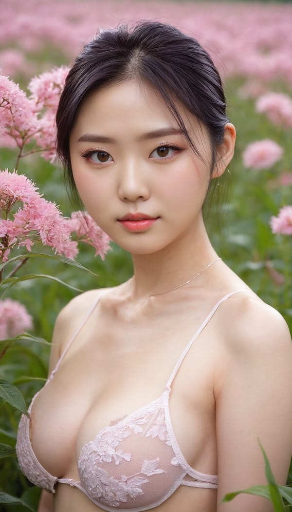 Tags: 21872187, SDXL
{"3": {"inputs": {"seed": 999622858645046, "steps": 64, "cfg": 6.88, "sampler_name": "dpmpp_2m", "scheduler": "karras", "denoise": 1.0, "model": ["27", 0], "positive": ["6", 0], "negative": ["7", 0], "latent_image": ["5", 0]}, "class_type": "KSampler"}, "4": {"inputs": {"ckpt_name": "juggernautxl.safetensors"}, "class_type": "CheckpointLoaderSimple"}, "5": {"inputs": {"width": 768, "height": 1344, "batch_size": 1}, "class_type": "EmptyLatentImage"}, "6": {"inputs": {"text": "21 year old girl, (japanese:1.06), (chinese:1.13), (beautiful eyes:0.98), (seductive facial expression:1.09), (cute:1.12), (pale skin:1.03), (detailed face:1.10), (double eyelids:1.04), (seductive pose:1.03), (blush:1.03), (temptress:1.03), (eyelashes:1.05), (slim:1.03), (idol:1.11), (sexy lips:1.07), (in a seductive pose:0.96), (large perky breasts:0.98), (cleavage:1.13), (thigh gap:0.96), wearing (translucent clothes:0.97) on a flower field, (candid cinema:1.03), (film:1.00), (RAW:1.04), (detailed skin:1.00), (natural looking skin:1.00), (soft lighting:1.08), (skin fuzz:1.08), (textured skin:1.07), (portra:1.09)", "clip": ["27", 1]}, "class_type": "CLIPTextEncode"}, "7": {"inputs": {"text": "(open mouth:1.05), (watermark:1.07), (twisted:1.07), (distorted:1.05), (bad hands:1.09), (worst quality:1.09), (low resolution:1.10)", "clip": ["27", 1]}, "class_type": "CLIPTextEncode"}, "8": {"inputs": {"samples": ["3", 0], "vae": ["4", 2]}, "class_type": "VAEDecode"}, "25": {"inputs": {"lora_name": "nudify_xl.safetensors", "strength_model": 0.28, "strength_clip": 0.0, "model": ["4", 0], "clip": ["4", 1]}, "class_type": "LoraLoader"}, "26": {"inputs": {"lora_name": "shirtlift_SDXL_v2.safetensors", "strength_model": 0.17, "strength_clip": 0.06, "model": ["25", 0], "clip": ["25", 1]}, "class_type": "LoraLoader"}, "27": {"inputs": {"lora_name": "PerfectEyesXL.safetensors", "strength_model": 0.02, "strength_clip": 0.05, "model": ["26", 0], "clip": ["26", 1]}, "class_type": "LoraLoader"}, "30": {"inputs": {"model_name": "4x_NMKD-Superscale-SP_178000_G.pth"}, "class_type": "UpscaleModelLoader"}, "31": {"inputs": {"upscale_model": ["30", 0], "image": ["8", 0]}, "class_type": "ImageUpscaleWithModel"}, "32": {"inputs": {"upscale_method": "lanczos", "scale_by": 0.5, "image": ["31", 0]}, "class_type": "ImageScaleBy"}, "33": {"inputs": {"pixels": ["32", 0], "vae": ["4", 2]}, "class_type": "VAEEncode"}, "34": {"inputs": {"seed": 999622858645046, "steps": 64, "cfg": 6.88, "sampler_name": "dpmpp_2m", "scheduler": "karras", "denoise": 0.3, "model": ["27", 0], "positive": ["6", 0], "negative": ["7", 0], "latent_image": ["33", 0]}, "class_type": "KSampler"}, "36": {"inputs": {"samples": ["34", 0], "vae": ["4", 2]}, "class_type": "VAEDecode"}, "39": {"inputs": {"filename_prefix": "comfyapi-1734653220553", "images": ["36", 0]}, "class_type": "SaveImage"}}