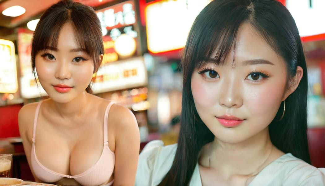 Tags: 21872187, SDXL
{"3": {"inputs": {"seed": 463662272353360, "steps": 32, "cfg": 6.78, "sampler_name": "dpmpp_2m", "scheduler": "karras", "denoise": 1.0, "model": ["27", 0], "positive": ["6", 0], "negative": ["7", 0], "latent_image": ["5", 0]}, "class_type": "KSampler"}, "4": {"inputs": {"ckpt_name": "juggernautxl.safetensors"}, "class_type": "CheckpointLoaderSimple"}, "5": {"inputs": {"width": 1344, "height": 768, "batch_size": 1}, "class_type": "EmptyLatentImage"}, "6": {"inputs": {"text": "25 year old girl, (taiwanese:1.07), (irish:1.11), (idol:1.02), (beautiful eyes:0.98), (temptress:1.01), (sexy lips:1.12), (blush:1.00), (slim:1.06), (eyelashes:0.97), (pale skin:0.97), (detailed face:1.07), (seductive facial expression:1.14), (double eyelids:1.12), (cute:1.09), (perky ass:0.99), (exposed ass:1.04), (looking back:0.98), (sexy ass:1.05), (thigh gap:1.14), (a waitress in uniform:1.02) working at a restaurant, (candid cinema:1.05), (film:1.02), (skin fuzz:1.02), (RAW:1.09), (soft lighting:1.04), (detailed skin:1.04), (portra:1.05), (textured skin:1.07), (natural looking skin:1.04)", "clip": ["27", 1]}, "class_type": "CLIPTextEncode"}, "7": {"inputs": {"text": "(twisted:1.05), (distorted:1.08), (worst quality:1.05), (bad hands:1.11), (open mouth:1.13), (low resolution:1.09), (watermark:1.08)", "clip": ["27", 1]}, "class_type": "CLIPTextEncode"}, "8": {"inputs": {"samples": ["3", 0], "vae": ["4", 2]}, "class_type": "VAEDecode"}, "25": {"inputs": {"lora_name": "nudify_xl.safetensors", "strength_model": 0.3, "strength_clip": 0.38, "model": ["4", 0], "clip": ["4", 1]}, "class_type": "LoraLoader"}, "26": {"inputs": {"lora_name": "shirtlift_SDXL_v2.safetensors", "strength_model": 0.12, "strength_clip": 0.03, "model": ["25", 0], "clip": ["25", 1]}, "class_type": "LoraLoader"}, "27": {"inputs": {"lora_name": "PerfectEyesXL.safetensors", "strength_model": 0.07, "strength_clip": 0.05, "model": ["26", 0], "clip": ["26", 1]}, "class_type": "LoraLoader"}, "30": {"inputs": {"model_name": "4x_NMKD-Superscale-SP_178000_G.pth"}, "class_type": "UpscaleModelLoader"}, "31": {"inputs": {"upscale_model": ["30", 0], "image": ["8", 0]}, "class_type": "ImageUpscaleWithModel"}, "32": {"inputs": {"upscale_method": "lanczos", "scale_by": 0.5, "image": ["31", 0]}, "class_type": "ImageScaleBy"}, "33": {"inputs": {"pixels": ["32", 0], "vae": ["4", 2]}, "class_type": "VAEEncode"}, "34": {"inputs": {"seed": 463662272353360, "steps": 32, "cfg": 6.78, "sampler_name": "dpmpp_2m", "scheduler": "karras", "denoise": 0.3, "model": ["27", 0], "positive": ["6", 0], "negative": ["7", 0], "latent_image": ["33", 0]}, "class_type": "KSampler"}, "36": {"inputs": {"samples": ["34", 0], "vae": ["4", 2]}, "class_type": "VAEDecode"}, "39": {"inputs": {"filename_prefix": "comfyapi-1714012025278", "images": ["36", 0]}, "class_type": "SaveImage"}}