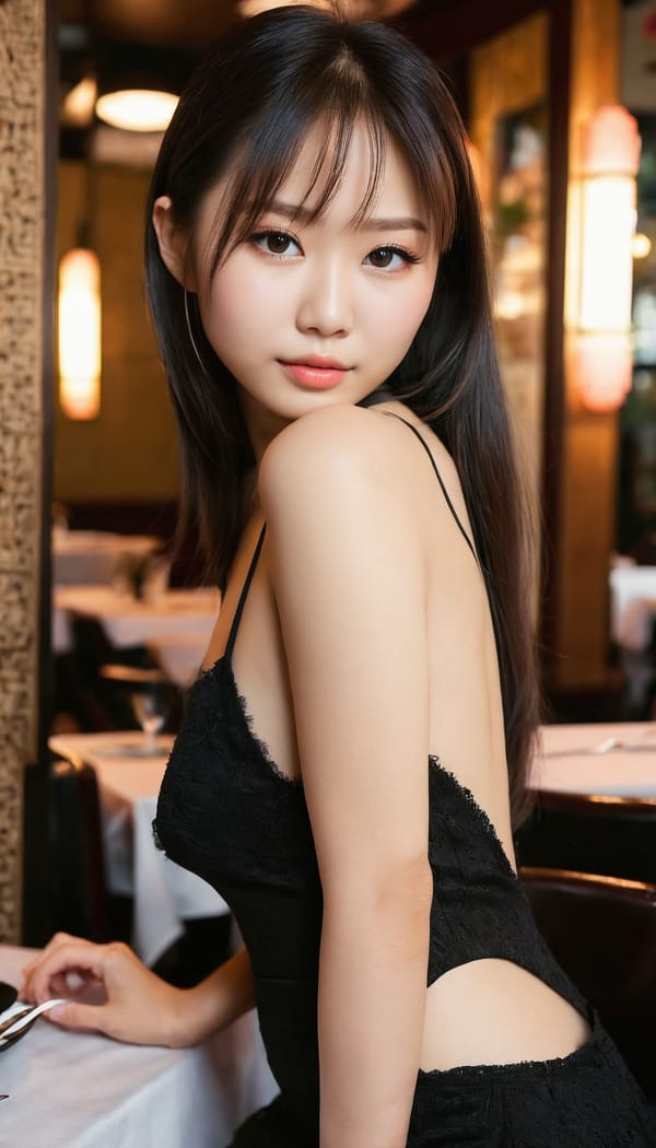 Tags: 21872187, SDXL
{"3": {"inputs": {"seed": 550817571899090, "steps": 64, "cfg": 6.77, "sampler_name": "dpmpp_2m", "scheduler": "karras", "denoise": 1.0, "model": ["27", 0], "positive": ["6", 0], "negative": ["7", 0], "latent_image": ["5", 0]}, "class_type": "KSampler"}, "4": {"inputs": {"ckpt_name": "juggernautxl.safetensors"}, "class_type": "CheckpointLoaderSimple"}, "5": {"inputs": {"width": 768, "height": 1344, "batch_size": 1}, "class_type": "EmptyLatentImage"}, "6": {"inputs": {"text": "24 year old girl, (japanese:1.02), (russian:1.03), (double eyelids:0.98), (idol:1.10), (temptress:1.05), (slim:1.13), (sexy lips:1.05), (blush:1.10), (detailed face:1.00), (eyelashes:0.97), (cute:1.00), (seductive pose:0.98), (seductive facial expression:1.11), (perky ass:1.03), (exposed ass:1.04), (looking back:1.01), (sexy ass:1.11), (thigh gap:0.99), (wearing a little black dress:0.99) at a fine dining restaurant, (RAW:1.04), (portra:1.09), (skin fuzz:1.01), (film:1.00), (detailed skin:1.05), (soft lighting:1.07), (textured skin:1.00), (candid cinema:1.09)", "clip": ["27", 1]}, "class_type": "CLIPTextEncode"}, "7": {"inputs": {"text": "(watermark:1.10), (bad hands:1.08), (twisted:1.11), (open mouth:1.08), (distorted:1.11), (worst quality:1.07), (low resolution:1.07)", "clip": ["27", 1]}, "class_type": "CLIPTextEncode"}, "8": {"inputs": {"samples": ["3", 0], "vae": ["4", 2]}, "class_type": "VAEDecode"}, "25": {"inputs": {"lora_name": "nudify_xl.safetensors", "strength_model": 0.26, "strength_clip": 0.14, "model": ["4", 0], "clip": ["4", 1]}, "class_type": "LoraLoader"}, "26": {"inputs": {"lora_name": "shirtlift_SDXL_v2.safetensors", "strength_model": 0.04, "strength_clip": 0.06, "model": ["25", 0], "clip": ["25", 1]}, "class_type": "LoraLoader"}, "27": {"inputs": {"lora_name": "PerfectEyesXL.safetensors", "strength_model": 0.17, "strength_clip": 0.02, "model": ["26", 0], "clip": ["26", 1]}, "class_type": "LoraLoader"}, "30": {"inputs": {"model_name": "4x_NMKD-Superscale-SP_178000_G.pth"}, "class_type": "UpscaleModelLoader"}, "31": {"inputs": {"upscale_model": ["30", 0], "image": ["8", 0]}, "class_type": "ImageUpscaleWithModel"}, "32": {"inputs": {"upscale_method": "lanczos", "scale_by": 0.5, "image": ["31", 0]}, "class_type": "ImageScaleBy"}, "33": {"inputs": {"pixels": ["32", 0], "vae": ["4", 2]}, "class_type": "VAEEncode"}, "34": {"inputs": {"seed": 550817571899090, "steps": 64, "cfg": 6.77, "sampler_name": "dpmpp_2m", "scheduler": "karras", "denoise": 0.3, "model": ["27", 0], "positive": ["6", 0], "negative": ["7", 0], "latent_image": ["33", 0]}, "class_type": "KSampler"}, "36": {"inputs": {"samples": ["34", 0], "vae": ["4", 2]}, "class_type": "VAEDecode"}, "39": {"inputs": {"filename_prefix": "comfyapi-1713258983346", "images": ["36", 0]}, "class_type": "SaveImage"}}