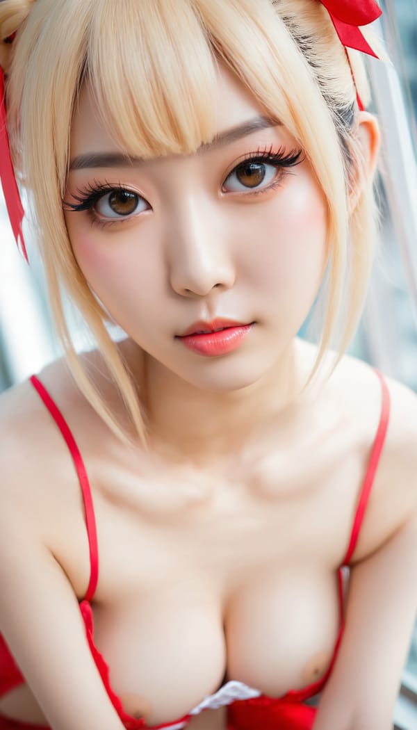 Tags: 21872187, SDXL
{"3": {"inputs": {"seed": 310354765844807, "steps": 32, "cfg": 7.86, "sampler_name": "dpmpp_2m", "scheduler": "karras", "denoise": 1.0, "model": ["27", 0], "positive": ["6", 0], "negative": ["7", 0], "latent_image": ["5", 0]}, "class_type": "KSampler"}, "4": {"inputs": {"ckpt_name": "juggernautxl.safetensors"}, "class_type": "CheckpointLoaderSimple"}, "5": {"inputs": {"width": 768, "height": 1344, "batch_size": 1}, "class_type": "EmptyLatentImage"}, "6": {"inputs": {"text": "25 year old girl, (chinese:0.95), (temptress:1.08), (beautiful eyes:1.05), (slim:1.05), (eyelashes:0.99), (seductive pose:0.96), (detailed face:1.12), (seductive facial expression:1.06), (sexy lips:1.00), (idol:0.99), (cute:1.04), (double eyelids:1.07), (blush:0.99), (pale skin:1.03), (in a seductive pose:1.11), (large perky breasts:1.01), (cleavage:1.10), (thigh gap:1.08), (in a cosplay:1.04) at comiket posing for camera, (portra:1.08), (soft lighting:1.06), (detailed skin:1.01), (candid cinema:1.05), (skin fuzz:1.09), (textured skin:1.06), (RAW:1.08), (natural looking skin:1.06), (film:1.07)", "clip": ["27", 1]}, "class_type": "CLIPTextEncode"}, "7": {"inputs": {"text": "(distorted:1.14), (watermark:1.12), (bad hands:1.14), (low resolution:1.14), (worst quality:1.13), (twisted:1.10), (open mouth:1.08)", "clip": ["27", 1]}, "class_type": "CLIPTextEncode"}, "8": {"inputs": {"samples": ["3", 0], "vae": ["4", 2]}, "class_type": "VAEDecode"}, "25": {"inputs": {"lora_name": "nudify_xl.safetensors", "strength_model": 0.19, "strength_clip": 0.12, "model": ["4", 0], "clip": ["4", 1]}, "class_type": "LoraLoader"}, "26": {"inputs": {"lora_name": "shirtlift_SDXL_v2.safetensors", "strength_model": 0.11, "strength_clip": 0.19, "model": ["25", 0], "clip": ["25", 1]}, "class_type": "LoraLoader"}, "27": {"inputs": {"lora_name": "PerfectEyesXL.safetensors", "strength_model": 0.09, "strength_clip": 0.14, "model": ["26", 0], "clip": ["26", 1]}, "class_type": "LoraLoader"}, "30": {"inputs": {"model_name": "4x_NMKD-Superscale-SP_178000_G.pth"}, "class_type": "UpscaleModelLoader"}, "31": {"inputs": {"upscale_model": ["30", 0], "image": ["8", 0]}, "class_type": "ImageUpscaleWithModel"}, "32": {"inputs": {"upscale_method": "lanczos", "scale_by": 0.5, "image": ["31", 0]}, "class_type": "ImageScaleBy"}, "33": {"inputs": {"pixels": ["32", 0], "vae": ["4", 2]}, "class_type": "VAEEncode"}, "34": {"inputs": {"seed": 310354765844807, "steps": 32, "cfg": 7.86, "sampler_name": "dpmpp_2m", "scheduler": "karras", "denoise": 0.3, "model": ["27", 0], "positive": ["6", 0], "negative": ["7", 0], "latent_image": ["33", 0]}, "class_type": "KSampler"}, "36": {"inputs": {"samples": ["34", 0], "vae": ["4", 2]}, "class_type": "VAEDecode"}, "39": {"inputs": {"filename_prefix": "comfyapi-1728264155073", "images": ["36", 0]}, "class_type": "SaveImage"}}