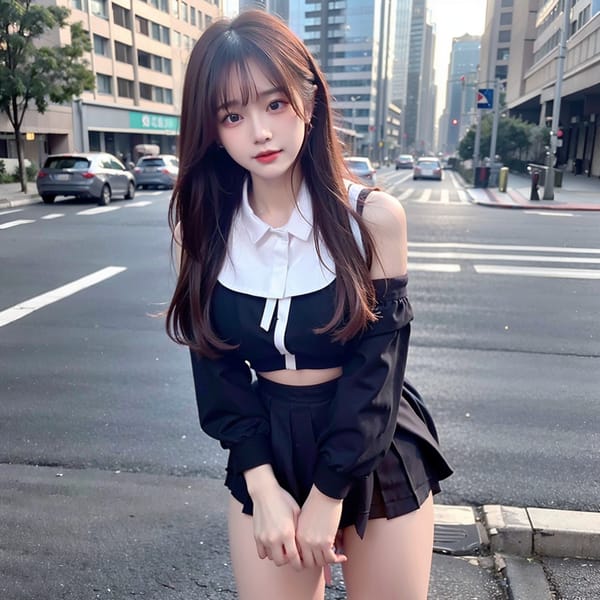 Tags: 21872187
<lora:mix4:0.43>, <lora:JapaneseDollLikeness_v15:0.41>, <lora:taiwanDollLikeness_v20:0.60>, <lora:YaeMiko_Test:0.32>, (russian:0.90), (ukrainian:0.90), (school uniform:1.17), (large breasts:1.13), choker, busy street in urban city, (on all fours:0.91), spreading ass cheeks, (from behind:1.18), <lora:fixStandingDoggyStyle:0.27>, backboob, <lora:Addams:0.27>, extremely detailed eyes, (photorealistic:1.17), seductive smile, double eyelids, eyelashes, pale skin, perky breasts, 4K, RAW, sharp, (thigh gap:1.17), blush, delicate and beautiful girl, 1girl, (stunningly attractive:1.14), (dramatic:0.95)
Negative prompt: sketches, anime, ugly, fat, (worst quality:2.09)
Steps: 32, Sampler: DPM++ 2M Karras, CFG scale: 7.47, Seed: 4214485760, Size: 768x768, Model hash: fc2511737a, Model: chilloutmix_NiPrunedFp32Fix, Seed resize from: -1x-1, Denoising strength: 0.35, Version: v1.2.1, Hires upscale: 2.0, Hires steps: 32, Hires upscaler: ESRGAN_4x