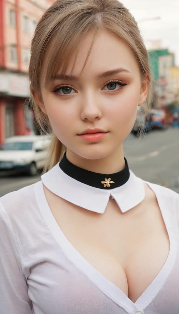 Tags: 21872187, SDXL
{"3": {"inputs": {"seed": 826256789971637, "steps": 32, "cfg": 5.32, "sampler_name": "dpmpp_2m", "scheduler": "karras", "denoise": 1.0, "model": ["27", 0], "positive": ["6", 0], "negative": ["7", 0], "latent_image": ["5", 0]}, "class_type": "KSampler"}, "4": {"inputs": {"ckpt_name": "juggernautxl.safetensors"}, "class_type": "CheckpointLoaderSimple"}, "5": {"inputs": {"width": 768, "height": 1344, "batch_size": 1}, "class_type": "EmptyLatentImage"}, "6": {"inputs": {"text": "20 year old girl, (russian:1.07), (seductive pose:1.12), (detailed face:1.05), (seductive facial expression:1.11), (sexy lips:0.98), (cute:1.08), (slim:1.02), (temptress:1.08), (double eyelids:1.13), (beautiful eyes:1.01), (blush:0.97), (idol:0.98), (pale skin:1.04), (eyelashes:1.02), (in a seductive pose:0.99), (large perky breasts:1.08), (cleavage:1.12), (thigh gap:1.03), (school uniform:1.03), choker, busy street, (skin fuzz:1.06), (detailed skin:1.04), (RAW:1.00), (natural looking skin:1.08), (soft lighting:1.04), (portra:1.07), (candid cinema:1.05), (textured skin:1.03), (film:1.06)", "clip": ["27", 1]}, "class_type": "CLIPTextEncode"}, "7": {"inputs": {"text": "(distorted:1.13), (open mouth:1.07), (twisted:1.08), (watermark:1.05), (bad hands:1.10), (worst quality:1.12), (low resolution:1.05)", "clip": ["27", 1]}, "class_type": "CLIPTextEncode"}, "8": {"inputs": {"samples": ["3", 0], "vae": ["4", 2]}, "class_type": "VAEDecode"}, "25": {"inputs": {"lora_name": "nudify_xl.safetensors", "strength_model": 0.28, "strength_clip": 0.25, "model": ["4", 0], "clip": ["4", 1]}, "class_type": "LoraLoader"}, "26": {"inputs": {"lora_name": "shirtlift_SDXL_v2.safetensors", "strength_model": 0.11, "strength_clip": 0.02, "model": ["25", 0], "clip": ["25", 1]}, "class_type": "LoraLoader"}, "27": {"inputs": {"lora_name": "PerfectEyesXL.safetensors", "strength_model": 0.04, "strength_clip": 0.02, "model": ["26", 0], "clip": ["26", 1]}, "class_type": "LoraLoader"}, "30": {"inputs": {"model_name": "4x_NMKD-Superscale-SP_178000_G.pth"}, "class_type": "UpscaleModelLoader"}, "31": {"inputs": {"upscale_model": ["30", 0], "image": ["8", 0]}, "class_type": "ImageUpscaleWithModel"}, "32": {"inputs": {"upscale_method": "lanczos", "scale_by": 0.5, "image": ["31", 0]}, "class_type": "ImageScaleBy"}, "33": {"inputs": {"pixels": ["32", 0], "vae": ["4", 2]}, "class_type": "VAEEncode"}, "34": {"inputs": {"seed": 826256789971637, "steps": 32, "cfg": 5.32, "sampler_name": "dpmpp_2m", "scheduler": "karras", "denoise": 0.3, "model": ["27", 0], "positive": ["6", 0], "negative": ["7", 0], "latent_image": ["33", 0]}, "class_type": "KSampler"}, "36": {"inputs": {"samples": ["34", 0], "vae": ["4", 2]}, "class_type": "VAEDecode"}, "39": {"inputs": {"filename_prefix": "comfyapi-1714565571193", "images": ["36", 0]}, "class_type": "SaveImage"}}