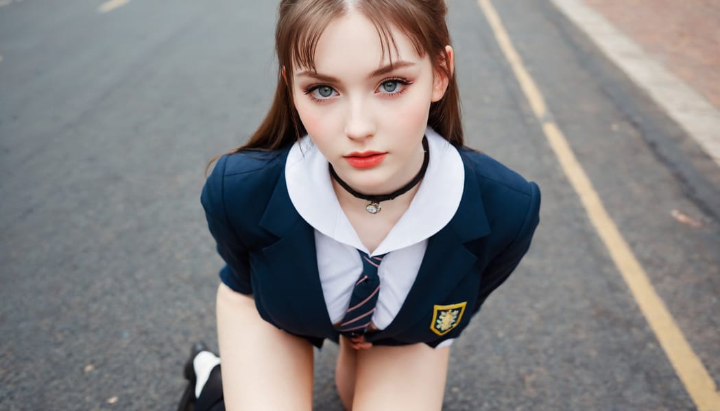 Tags: 21872187, SDXL
{"3": {"inputs": {"seed": 125515232984052, "steps": 64, "cfg": 5.65, "sampler_name": "dpmpp_2m", "scheduler": "karras", "denoise": 1.0, "model": ["27", 0], "positive": ["6", 0], "negative": ["7", 0], "latent_image": ["5", 0]}, "class_type": "KSampler"}, "4": {"inputs": {"ckpt_name": "helloworldxl.safetensors"}, "class_type": "CheckpointLoaderSimple"}, "5": {"inputs": {"width": 1344, "height": 768, "batch_size": 1}, "class_type": "EmptyLatentImage"}, "6": {"inputs": {"text": "22 year old girl, (irish:1.08), (ukrainian:1.03), (russian:1.02), (pale skin:1.14), (sexy lips:1.01), (blush:1.09), (cute:1.02), (beautiful eyes:1.06), (seductive facial expression:1.11), (temptress:1.06), (detailed face:0.95), (seductive pose:1.05), (slim:0.95), (eyelashes:0.96), (double eyelids:1.08), (in a seductive pose:1.07), (large perky breasts:1.03), (cleavage:0.95), (thigh gap:1.05), (school uniform:0.96), choker, busy street, (natural looking skin:1.08), (soft lighting:1.06), (film:1.01), (textured skin:1.03), (portra:1.05), (skin fuzz:1.03), (RAW:1.06), (detailed skin:1.09), (candid cinema:1.00)", "clip": ["27", 1]}, "class_type": "CLIPTextEncode"}, "7": {"inputs": {"text": "(low resolution:1.09), (watermark:1.12), (bad hands:1.06), (worst quality:1.08), (distorted:1.14), (twisted:1.12), (open mouth:1.12)", "clip": ["27", 1]}, "class_type": "CLIPTextEncode"}, "8": {"inputs": {"samples": ["3", 0], "vae": ["4", 2]}, "class_type": "VAEDecode"}, "25": {"inputs": {"lora_name": "nudify_xl.safetensors", "strength_model": 0.29, "strength_clip": 0.05, "model": ["4", 0], "clip": ["4", 1]}, "class_type": "LoraLoader"}, "26": {"inputs": {"lora_name": "shirtlift_SDXL_v2.safetensors", "strength_model": 0.02, "strength_clip": 0.06, "model": ["25", 0], "clip": ["25", 1]}, "class_type": "LoraLoader"}, "27": {"inputs": {"lora_name": "PerfectEyesXL.safetensors", "strength_model": 0.17, "strength_clip": 0.12, "model": ["26", 0], "clip": ["26", 1]}, "class_type": "LoraLoader"}, "30": {"inputs": {"model_name": "4x_NMKD-Superscale-SP_178000_G.pth"}, "class_type": "UpscaleModelLoader"}, "31": {"inputs": {"upscale_model": ["30", 0], "image": ["8", 0]}, "class_type": "ImageUpscaleWithModel"}, "32": {"inputs": {"upscale_method": "lanczos", "scale_by": 0.5, "image": ["31", 0]}, "class_type": "ImageScaleBy"}, "33": {"inputs": {"pixels": ["32", 0], "vae": ["4", 2]}, "class_type": "VAEEncode"}, "34": {"inputs": {"seed": 125515232984052, "steps": 64, "cfg": 5.65, "sampler_name": "dpmpp_2m", "scheduler": "karras", "denoise": 0.3, "model": ["27", 0], "positive": ["6", 0], "negative": ["7", 0], "latent_image": ["33", 0]}, "class_type": "KSampler"}, "36": {"inputs": {"samples": ["34", 0], "vae": ["4", 2]}, "class_type": "VAEDecode"}, "39": {"inputs": {"filename_prefix": "comfyapi-1735428948450", "images": ["36", 0]}, "class_type": "SaveImage"}}