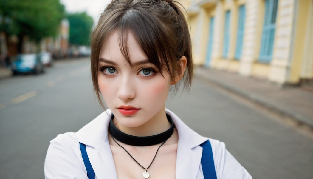 Tags: 21872187, SDXL
{"3": {"inputs": {"seed": 600607323334959, "steps": 64, "cfg": 6.4, "sampler_name": "dpmpp_2m", "scheduler": "karras", "denoise": 1.0, "model": ["27", 0], "positive": ["6", 0], "negative": ["7", 0], "latent_image": ["5", 0]}, "class_type": "KSampler"}, "4": {"inputs": {"ckpt_name": "helloworldxl.safetensors"}, "class_type": "CheckpointLoaderSimple"}, "5": {"inputs": {"width": 1344, "height": 768, "batch_size": 1}, "class_type": "EmptyLatentImage"}, "6": {"inputs": {"text": "21 year old girl, (ukrainian:1.11), (temptress:1.07), (seductive facial expression:1.07), (double eyelids:1.02), (slim:1.02), (seductive pose:1.07), (pale skin:1.08), (detailed face:1.06), (cute:1.10), (blush:0.96), (sexy lips:1.07), (idol:0.95), (beautiful eyes:1.14), (eyelashes:1.01), (in a seductive pose:0.96), (large perky breasts:0.98), (cleavage:1.07), (thigh gap:1.01), (school uniform:1.04), choker, busy street, (skin fuzz:1.09), (textured skin:1.03), (soft lighting:1.09), (film:1.02), (candid cinema:1.05), (RAW:1.04), (detailed skin:1.07), (portra:1.07), (natural looking skin:1.07)", "clip": ["27", 1]}, "class_type": "CLIPTextEncode"}, "7": {"inputs": {"text": "(bad hands:1.05), (twisted:1.08), (worst quality:1.11), (watermark:1.08), (distorted:1.05), (open mouth:1.13), (low resolution:1.13)", "clip": ["27", 1]}, "class_type": "CLIPTextEncode"}, "8": {"inputs": {"samples": ["3", 0], "vae": ["4", 2]}, "class_type": "VAEDecode"}, "25": {"inputs": {"lora_name": "nudify_xl.safetensors", "strength_model": 0.19, "strength_clip": 0.27, "model": ["4", 0], "clip": ["4", 1]}, "class_type": "LoraLoader"}, "26": {"inputs": {"lora_name": "shirtlift_SDXL_v2.safetensors", "strength_model": 0.08, "strength_clip": 0.01, "model": ["25", 0], "clip": ["25", 1]}, "class_type": "LoraLoader"}, "27": {"inputs": {"lora_name": "PerfectEyesXL.safetensors", "strength_model": 0.1, "strength_clip": 0.13, "model": ["26", 0], "clip": ["26", 1]}, "class_type": "LoraLoader"}, "30": {"inputs": {"model_name": "4x_NMKD-Superscale-SP_178000_G.pth"}, "class_type": "UpscaleModelLoader"}, "31": {"inputs": {"upscale_model": ["30", 0], "image": ["8", 0]}, "class_type": "ImageUpscaleWithModel"}, "32": {"inputs": {"upscale_method": "lanczos", "scale_by": 0.5, "image": ["31", 0]}, "class_type": "ImageScaleBy"}, "33": {"inputs": {"pixels": ["32", 0], "vae": ["4", 2]}, "class_type": "VAEEncode"}, "34": {"inputs": {"seed": 600607323334959, "steps": 64, "cfg": 6.4, "sampler_name": "dpmpp_2m", "scheduler": "karras", "denoise": 0.3, "model": ["27", 0], "positive": ["6", 0], "negative": ["7", 0], "latent_image": ["33", 0]}, "class_type": "KSampler"}, "36": {"inputs": {"samples": ["34", 0], "vae": ["4", 2]}, "class_type": "VAEDecode"}, "39": {"inputs": {"filename_prefix": "comfyapi-1728143414633", "images": ["36", 0]}, "class_type": "SaveImage"}}