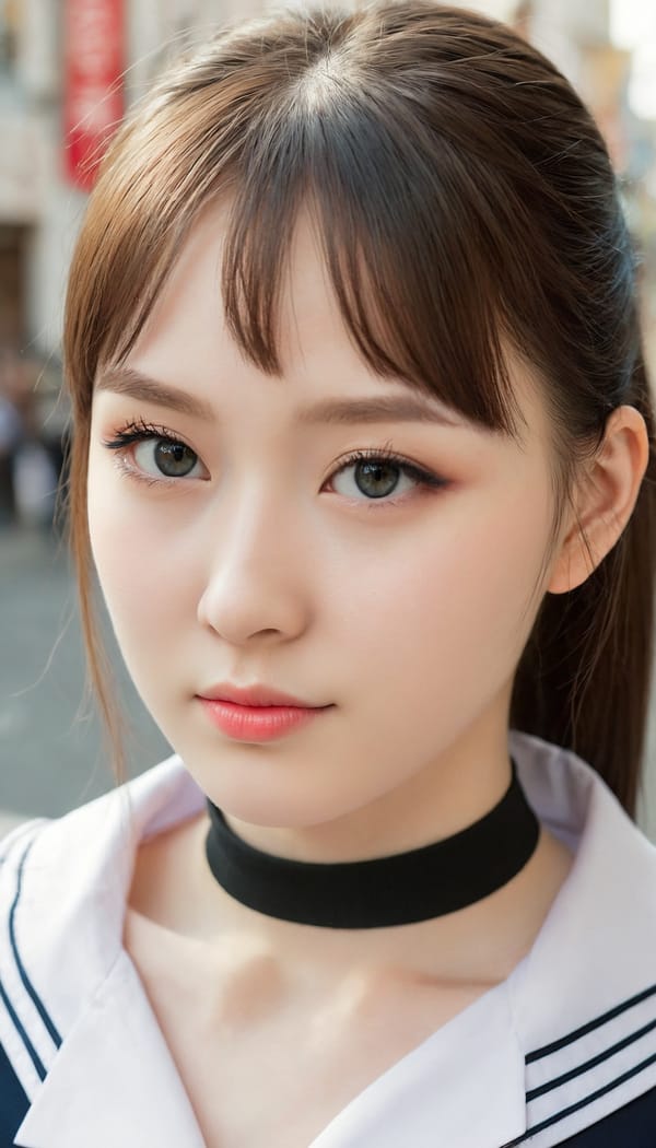 Tags: 21872187, SDXL
{"3": {"inputs": {"seed": 907964493566371, "steps": 64, "cfg": 6.56, "sampler_name": "dpmpp_2m", "scheduler": "karras", "denoise": 1.0, "model": ["27", 0], "positive": ["6", 0], "negative": ["7", 0], "latent_image": ["5", 0]}, "class_type": "KSampler"}, "4": {"inputs": {"ckpt_name": "juggernautXL_v8Rundiffusion.safetensors"}, "class_type": "CheckpointLoaderSimple"}, "5": {"inputs": {"width": 768, "height": 1344, "batch_size": 1}, "class_type": "EmptyLatentImage"}, "6": {"inputs": {"text": "18 year old girl, (russian:1.03), (japanese:0.95), (cute:1.07), (seductive facial expression:1.08), (beautiful eyes:1.13), (temptress:1.13), (pale skin:1.07), (slim:0.99), (idol:1.13), (double eyelids:1.14), (detailed face:0.98), (seductive pose:0.95), (eyelashes:0.97), (sexy lips:1.01), (in a seductive pose:0.97), (large perky breasts:0.95), (cleavage:0.97), (thigh gap:0.97), (school uniform:0.99), choker, busy street, (RAW:1.00), (detailed skin:1.00), (natural looking skin:1.00), (soft lighting:1.01), (portra:1.03), (film:1.07), (candid cinema:1.09), (textured skin:1.04), (skin fuzz:1.03)", "clip": ["27", 1]}, "class_type": "CLIPTextEncode"}, "7": {"inputs": {"text": "(watermark:1.08), (open mouth:1.07), (low resolution:1.11), (bad hands:1.07), (twisted:1.06), (worst quality:1.10), (distorted:1.14)", "clip": ["27", 1]}, "class_type": "CLIPTextEncode"}, "8": {"inputs": {"samples": ["3", 0], "vae": ["4", 2]}, "class_type": "VAEDecode"}, "25": {"inputs": {"lora_name": "nudify_xl.safetensors", "strength_model": 0.27, "strength_clip": 0.05, "model": ["4", 0], "clip": ["4", 1]}, "class_type": "LoraLoader"}, "26": {"inputs": {"lora_name": "shirtlift_SDXL_v2.safetensors", "strength_model": 0.16, "strength_clip": 0.04, "model": ["25", 0], "clip": ["25", 1]}, "class_type": "LoraLoader"}, "27": {"inputs": {"lora_name": "PerfectEyesXL.safetensors", "strength_model": 0.02, "strength_clip": 0.17, "model": ["26", 0], "clip": ["26", 1]}, "class_type": "LoraLoader"}, "30": {"inputs": {"model_name": "4x_NMKD-Superscale-SP_178000_G.pth"}, "class_type": "UpscaleModelLoader"}, "31": {"inputs": {"upscale_model": ["30", 0], "image": ["8", 0]}, "class_type": "ImageUpscaleWithModel"}, "32": {"inputs": {"upscale_method": "lanczos", "scale_by": 0.5, "image": ["31", 0]}, "class_type": "ImageScaleBy"}, "33": {"inputs": {"pixels": ["32", 0], "vae": ["4", 2]}, "class_type": "VAEEncode"}, "34": {"inputs": {"seed": 907964493566371, "steps": 64, "cfg": 6.56, "sampler_name": "dpmpp_2m", "scheduler": "karras", "denoise": 0.3, "model": ["27", 0], "positive": ["6", 0], "negative": ["7", 0], "latent_image": ["33", 0]}, "class_type": "KSampler"}, "36": {"inputs": {"samples": ["34", 0], "vae": ["4", 2]}, "class_type": "VAEDecode"}, "39": {"inputs": {"filename_prefix": "comfyapi-1707416845301", "images": ["36", 0]}, "class_type": "SaveImage"}}