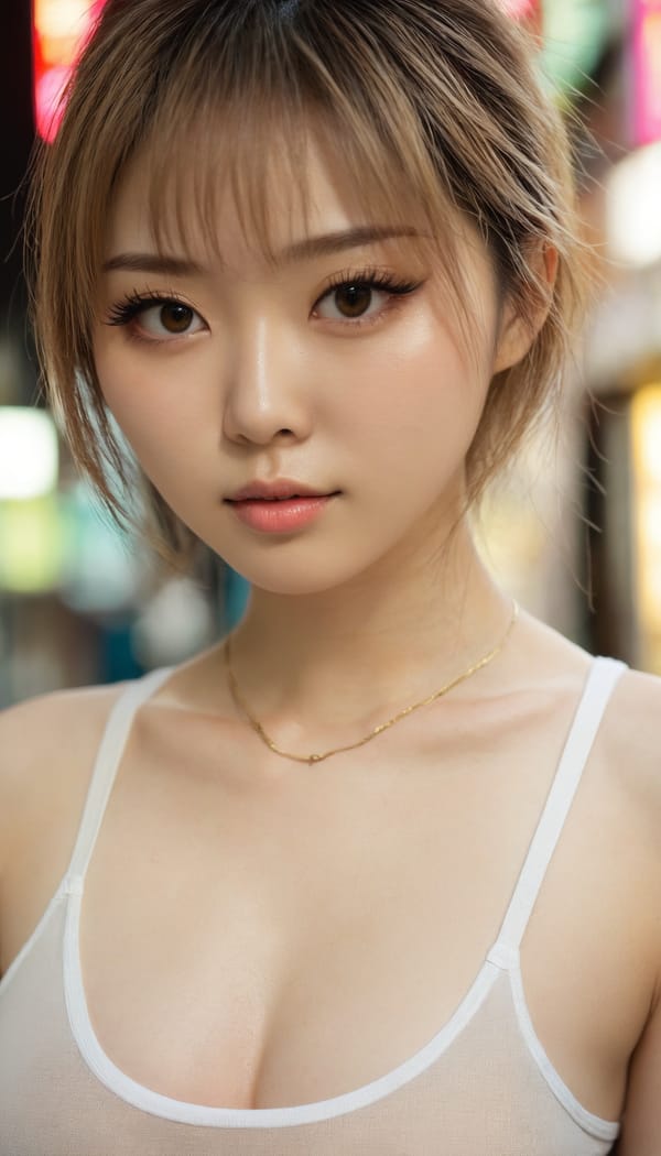 Tags: 21872187, SDXL
{"3": {"inputs": {"seed": 594478589832428, "steps": 64, "cfg": 5.68, "sampler_name": "dpmpp_2m", "scheduler": "karras", "denoise": 1.0, "model": ["27", 0], "positive": ["6", 0], "negative": ["7", 0], "latent_image": ["5", 0]}, "class_type": "KSampler"}, "4": {"inputs": {"ckpt_name": "juggernautxl.safetensors"}, "class_type": "CheckpointLoaderSimple"}, "5": {"inputs": {"width": 768, "height": 1344, "batch_size": 1}, "class_type": "EmptyLatentImage"}, "6": {"inputs": {"text": "20 year old girl, (japanese:0.99), (irish:1.02), (taiwanese:1.03), (seductive pose:1.01), (pale skin:1.10), (blush:0.98), (idol:0.97), (beautiful eyes:1.03), (detailed face:1.08), (temptress:1.07), (eyelashes:1.00), (seductive facial expression:0.95), (slim:1.12), (double eyelids:1.12), (in a seductive pose:1.11), (large perky breasts:0.98), (cleavage:1.02), (thigh gap:1.00), (white tanktop:1.06), busy street, (soft lighting:1.04), (film:1.01), (candid cinema:1.02), (detailed skin:1.00), (textured skin:1.03), (portra:1.02), (RAW:1.09), (natural looking skin:1.07), (skin fuzz:1.05)", "clip": ["27", 1]}, "class_type": "CLIPTextEncode"}, "7": {"inputs": {"text": "(worst quality:1.10), (watermark:1.11), (open mouth:1.11), (bad hands:1.10), (twisted:1.07), (distorted:1.06), (low resolution:1.05)", "clip": ["27", 1]}, "class_type": "CLIPTextEncode"}, "8": {"inputs": {"samples": ["3", 0], "vae": ["4", 2]}, "class_type": "VAEDecode"}, "25": {"inputs": {"lora_name": "nudify_xl.safetensors", "strength_model": 0.38, "strength_clip": 0.13, "model": ["4", 0], "clip": ["4", 1]}, "class_type": "LoraLoader"}, "26": {"inputs": {"lora_name": "shirtlift_SDXL_v2.safetensors", "strength_model": 0.01, "strength_clip": 0.14, "model": ["25", 0], "clip": ["25", 1]}, "class_type": "LoraLoader"}, "27": {"inputs": {"lora_name": "PerfectEyesXL.safetensors", "strength_model": 0.07, "strength_clip": 0.01, "model": ["26", 0], "clip": ["26", 1]}, "class_type": "LoraLoader"}, "30": {"inputs": {"model_name": "4x_NMKD-Superscale-SP_178000_G.pth"}, "class_type": "UpscaleModelLoader"}, "31": {"inputs": {"upscale_model": ["30", 0], "image": ["8", 0]}, "class_type": "ImageUpscaleWithModel"}, "32": {"inputs": {"upscale_method": "lanczos", "scale_by": 0.5, "image": ["31", 0]}, "class_type": "ImageScaleBy"}, "33": {"inputs": {"pixels": ["32", 0], "vae": ["4", 2]}, "class_type": "VAEEncode"}, "34": {"inputs": {"seed": 594478589832428, "steps": 64, "cfg": 5.68, "sampler_name": "dpmpp_2m", "scheduler": "karras", "denoise": 0.3, "model": ["27", 0], "positive": ["6", 0], "negative": ["7", 0], "latent_image": ["33", 0]}, "class_type": "KSampler"}, "36": {"inputs": {"samples": ["34", 0], "vae": ["4", 2]}, "class_type": "VAEDecode"}, "39": {"inputs": {"filename_prefix": "comfyapi-1731845762599", "images": ["36", 0]}, "class_type": "SaveImage"}}