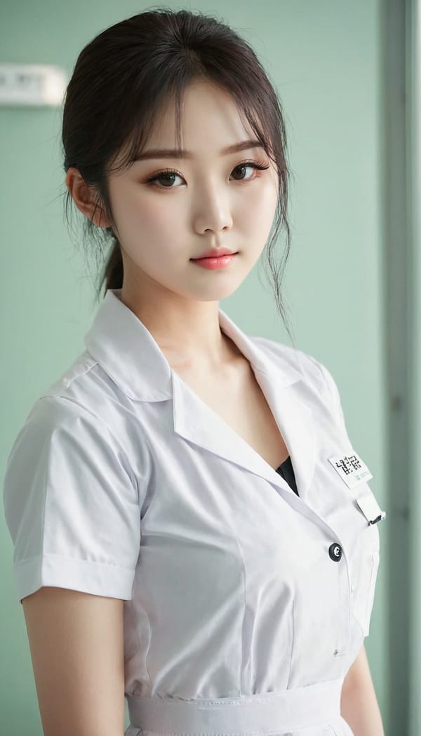 Tags: 21872187, SDXL
{"3": {"inputs": {"seed": 150614678609108, "steps": 64, "cfg": 5.17, "sampler_name": "dpmpp_2m", "scheduler": "karras", "denoise": 1.0, "model": ["27", 0], "positive": ["6", 0], "negative": ["7", 0], "latent_image": ["5", 0]}, "class_type": "KSampler"}, "4": {"inputs": {"ckpt_name": "juggernautxl.safetensors"}, "class_type": "CheckpointLoaderSimple"}, "5": {"inputs": {"width": 768, "height": 1344, "batch_size": 1}, "class_type": "EmptyLatentImage"}, "6": {"inputs": {"text": "19 year old girl, (korean:1.14), (chinese:1.12), (cute:0.95), (sexy lips:1.06), (eyelashes:1.12), (idol:1.07), (pale skin:1.03), (detailed face:1.11), (beautiful eyes:0.98), (blush:1.07), (slim:1.01), (temptress:1.01), (seductive facial expression:1.04), (seductive pose:0.96), (perky ass:1.05), (exposed ass:0.96), (looking back:1.08), (sexy ass:1.04), (thigh gap:1.02), (nurse in uniform:1.03) working in a hospital ward, (RAW:1.00), (soft lighting:1.08), (detailed skin:1.02), (portra:1.08), (natural looking skin:1.00), (film:1.00), (skin fuzz:1.06), (candid cinema:1.08), (textured skin:1.06)", "clip": ["27", 1]}, "class_type": "CLIPTextEncode"}, "7": {"inputs": {"text": "(bad hands:1.07), (worst quality:1.11), (distorted:1.09), (watermark:1.11), (low resolution:1.09), (open mouth:1.10), (twisted:1.13)", "clip": ["27", 1]}, "class_type": "CLIPTextEncode"}, "8": {"inputs": {"samples": ["3", 0], "vae": ["4", 2]}, "class_type": "VAEDecode"}, "25": {"inputs": {"lora_name": "nudify_xl.safetensors", "strength_model": 0.19, "strength_clip": 0.05, "model": ["4", 0], "clip": ["4", 1]}, "class_type": "LoraLoader"}, "26": {"inputs": {"lora_name": "shirtlift_SDXL_v2.safetensors", "strength_model": 0.0, "strength_clip": 0.11, "model": ["25", 0], "clip": ["25", 1]}, "class_type": "LoraLoader"}, "27": {"inputs": {"lora_name": "PerfectEyesXL.safetensors", "strength_model": 0.15, "strength_clip": 0.04, "model": ["26", 0], "clip": ["26", 1]}, "class_type": "LoraLoader"}, "30": {"inputs": {"model_name": "4x_NMKD-Superscale-SP_178000_G.pth"}, "class_type": "UpscaleModelLoader"}, "31": {"inputs": {"upscale_model": ["30", 0], "image": ["8", 0]}, "class_type": "ImageUpscaleWithModel"}, "32": {"inputs": {"upscale_method": "lanczos", "scale_by": 0.5, "image": ["31", 0]}, "class_type": "ImageScaleBy"}, "33": {"inputs": {"pixels": ["32", 0], "vae": ["4", 2]}, "class_type": "VAEEncode"}, "34": {"inputs": {"seed": 150614678609108, "steps": 64, "cfg": 5.17, "sampler_name": "dpmpp_2m", "scheduler": "karras", "denoise": 0.3, "model": ["27", 0], "positive": ["6", 0], "negative": ["7", 0], "latent_image": ["33", 0]}, "class_type": "KSampler"}, "36": {"inputs": {"samples": ["34", 0], "vae": ["4", 2]}, "class_type": "VAEDecode"}, "39": {"inputs": {"filename_prefix": "comfyapi-1718344911146", "images": ["36", 0]}, "class_type": "SaveImage"}}