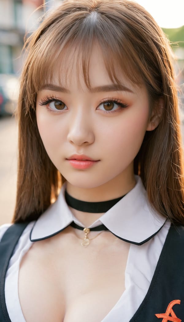 Tags: 21872187, SDXL
{"3": {"inputs": {"seed": 572802931881571, "steps": 32, "cfg": 5.57, "sampler_name": "dpmpp_2m", "scheduler": "karras", "denoise": 1.0, "model": ["27", 0], "positive": ["6", 0], "negative": ["7", 0], "latent_image": ["5", 0]}, "class_type": "KSampler"}, "4": {"inputs": {"ckpt_name": "juggernautxl.safetensors"}, "class_type": "CheckpointLoaderSimple"}, "5": {"inputs": {"width": 768, "height": 1344, "batch_size": 1}, "class_type": "EmptyLatentImage"}, "6": {"inputs": {"text": "25 year old girl, (eyelashes:1.06), (beautiful eyes:1.13), (temptress:1.07), (idol:1.04), (double eyelids:1.08), (detailed face:0.97), (sexy lips:0.95), (slim:1.02), (seductive pose:0.96), (pale skin:0.97), (blush:0.95), (seductive facial expression:1.03), (cute:1.02), (in a seductive pose:1.12), (large perky breasts:1.00), (cleavage:1.00), (thigh gap:0.96), (school uniform:1.12), choker, busy street, (candid cinema:1.01), (skin fuzz:1.00), (textured skin:1.04), (detailed skin:1.04), (RAW:1.00), (portra:1.02), (natural looking skin:1.03), (soft lighting:1.05), (film:1.07)", "clip": ["27", 1]}, "class_type": "CLIPTextEncode"}, "7": {"inputs": {"text": "(low resolution:1.06), (watermark:1.11), (distorted:1.12), (open mouth:1.13), (worst quality:1.13), (twisted:1.13), (bad hands:1.08)", "clip": ["27", 1]}, "class_type": "CLIPTextEncode"}, "8": {"inputs": {"samples": ["3", 0], "vae": ["4", 2]}, "class_type": "VAEDecode"}, "25": {"inputs": {"lora_name": "nudify_xl.safetensors", "strength_model": 0.14, "strength_clip": 0.37, "model": ["4", 0], "clip": ["4", 1]}, "class_type": "LoraLoader"}, "26": {"inputs": {"lora_name": "shirtlift_SDXL_v2.safetensors", "strength_model": 0.08, "strength_clip": 0.15, "model": ["25", 0], "clip": ["25", 1]}, "class_type": "LoraLoader"}, "27": {"inputs": {"lora_name": "PerfectEyesXL.safetensors", "strength_model": 0.19, "strength_clip": 0.12, "model": ["26", 0], "clip": ["26", 1]}, "class_type": "LoraLoader"}, "30": {"inputs": {"model_name": "4x_NMKD-Superscale-SP_178000_G.pth"}, "class_type": "UpscaleModelLoader"}, "31": {"inputs": {"upscale_model": ["30", 0], "image": ["8", 0]}, "class_type": "ImageUpscaleWithModel"}, "32": {"inputs": {"upscale_method": "lanczos", "scale_by": 0.5, "image": ["31", 0]}, "class_type": "ImageScaleBy"}, "33": {"inputs": {"pixels": ["32", 0], "vae": ["4", 2]}, "class_type": "VAEEncode"}, "34": {"inputs": {"seed": 572802931881571, "steps": 32, "cfg": 5.57, "sampler_name": "dpmpp_2m", "scheduler": "karras", "denoise": 0.3, "model": ["27", 0], "positive": ["6", 0], "negative": ["7", 0], "latent_image": ["33", 0]}, "class_type": "KSampler"}, "36": {"inputs": {"samples": ["34", 0], "vae": ["4", 2]}, "class_type": "VAEDecode"}, "39": {"inputs": {"filename_prefix": "comfyapi-1716654499941", "images": ["36", 0]}, "class_type": "SaveImage"}}