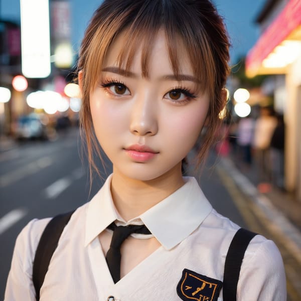 Tags: 21872187, SDXL
{"3": {"inputs": {"seed": 807172525548933, "steps": 32, "cfg": 7.26, "sampler_name": "dpmpp_2m", "scheduler": "karras", "denoise": 1.0, "model": ["27", 0], "positive": ["6", 0], "negative": ["7", 0], "latent_image": ["5", 0]}, "class_type": "KSampler"}, "4": {"inputs": {"ckpt_name": "juggernautxl.safetensors"}, "class_type": "CheckpointLoaderSimple"}, "5": {"inputs": {"width": 1024, "height": 1024, "batch_size": 1}, "class_type": "EmptyLatentImage"}, "6": {"inputs": {"text": "24 year old girl, (japanese:1.14), (eyelashes:1.04), (double eyelids:0.95), (seductive pose:0.98), (beautiful eyes:1.07), (seductive facial expression:0.97), (idol:1.04), (pale skin:0.97), (cute:1.05), (detailed face:1.14), (slim:0.97), (sexy lips:1.13), (blush:1.01), (perky ass:1.14), (exposed ass:1.08), (looking back:0.97), (sexy ass:1.09), (thigh gap:1.04), (school uniform:1.04), choker, busy street, (soft lighting:1.05), (textured skin:1.00), (natural looking skin:1.07), (candid cinema:1.01), (RAW:1.04), (film:1.09), (portra:1.02), (skin fuzz:1.09), (detailed skin:1.07)", "clip": ["27", 1]}, "class_type": "CLIPTextEncode"}, "7": {"inputs": {"text": "(twisted:1.10), (distorted:1.06), (low resolution:1.14), (worst quality:1.11), (open mouth:1.11), (bad hands:1.09), (watermark:1.07)", "clip": ["27", 1]}, "class_type": "CLIPTextEncode"}, "8": {"inputs": {"samples": ["3", 0], "vae": ["4", 2]}, "class_type": "VAEDecode"}, "25": {"inputs": {"lora_name": "nudify_xl.safetensors", "strength_model": 0.19, "strength_clip": 0.33, "model": ["4", 0], "clip": ["4", 1]}, "class_type": "LoraLoader"}, "26": {"inputs": {"lora_name": "shirtlift_SDXL_v2.safetensors", "strength_model": 0.11, "strength_clip": 0.03, "model": ["25", 0], "clip": ["25", 1]}, "class_type": "LoraLoader"}, "27": {"inputs": {"lora_name": "PerfectEyesXL.safetensors", "strength_model": 0.0, "strength_clip": 0.1, "model": ["26", 0], "clip": ["26", 1]}, "class_type": "LoraLoader"}, "30": {"inputs": {"model_name": "4x_NMKD-Superscale-SP_178000_G.pth"}, "class_type": "UpscaleModelLoader"}, "31": {"inputs": {"upscale_model": ["30", 0], "image": ["8", 0]}, "class_type": "ImageUpscaleWithModel"}, "32": {"inputs": {"upscale_method": "lanczos", "scale_by": 0.5, "image": ["31", 0]}, "class_type": "ImageScaleBy"}, "33": {"inputs": {"pixels": ["32", 0], "vae": ["4", 2]}, "class_type": "VAEEncode"}, "34": {"inputs": {"seed": 807172525548933, "steps": 32, "cfg": 7.26, "sampler_name": "dpmpp_2m", "scheduler": "karras", "denoise": 0.3, "model": ["27", 0], "positive": ["6", 0], "negative": ["7", 0], "latent_image": ["33", 0]}, "class_type": "KSampler"}, "36": {"inputs": {"samples": ["34", 0], "vae": ["4", 2]}, "class_type": "VAEDecode"}, "39": {"inputs": {"filename_prefix": "comfyapi-1717179530541", "images": ["36", 0]}, "class_type": "SaveImage"}}