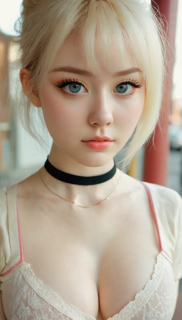 Tags: 21872187, SDXL
{"3": {"inputs": {"seed": 882898480110537, "steps": 64, "cfg": 5.8, "sampler_name": "dpmpp_2m", "scheduler": "karras", "denoise": 1.0, "model": ["27", 0], "positive": ["6", 0], "negative": ["7", 0], "latent_image": ["5", 0]}, "class_type": "KSampler"}, "4": {"inputs": {"ckpt_name": "juggernautxl.safetensors"}, "class_type": "CheckpointLoaderSimple"}, "5": {"inputs": {"width": 768, "height": 1344, "batch_size": 1}, "class_type": "EmptyLatentImage"}, "6": {"inputs": {"text": "28 year old girl, (pale skin:0.99), (detailed face:1.02), (beautiful eyes:1.07), (blush:0.95), (seductive pose:0.95), (temptress:1.00), (sexy lips:0.98), (seductive facial expression:1.12), (double eyelids:1.12), (slim:1.02), (cute:1.00), (idol:1.11), (eyelashes:1.04), (in a seductive pose:1.03), (large perky breasts:0.96), (cleavage:1.10), (thigh gap:0.98), (school uniform:1.00), choker, busy street, (candid cinema:1.04), (portra:1.05), (film:1.04), (textured skin:1.09), (detailed skin:1.04), (natural looking skin:1.02), (RAW:1.02), (skin fuzz:1.06), (soft lighting:1.06)", "clip": ["27", 1]}, "class_type": "CLIPTextEncode"}, "7": {"inputs": {"text": "(low resolution:1.05), (watermark:1.12), (twisted:1.12), (distorted:1.05), (bad hands:1.12), (open mouth:1.10), (worst quality:1.05)", "clip": ["27", 1]}, "class_type": "CLIPTextEncode"}, "8": {"inputs": {"samples": ["3", 0], "vae": ["4", 2]}, "class_type": "VAEDecode"}, "25": {"inputs": {"lora_name": "nudify_xl.safetensors", "strength_model": 0.26, "strength_clip": 0.14, "model": ["4", 0], "clip": ["4", 1]}, "class_type": "LoraLoader"}, "26": {"inputs": {"lora_name": "shirtlift_SDXL_v2.safetensors", "strength_model": 0.09, "strength_clip": 0.1, "model": ["25", 0], "clip": ["25", 1]}, "class_type": "LoraLoader"}, "27": {"inputs": {"lora_name": "PerfectEyesXL.safetensors", "strength_model": 0.18, "strength_clip": 0.01, "model": ["26", 0], "clip": ["26", 1]}, "class_type": "LoraLoader"}, "30": {"inputs": {"model_name": "4x_NMKD-Superscale-SP_178000_G.pth"}, "class_type": "UpscaleModelLoader"}, "31": {"inputs": {"upscale_model": ["30", 0], "image": ["8", 0]}, "class_type": "ImageUpscaleWithModel"}, "32": {"inputs": {"upscale_method": "lanczos", "scale_by": 0.5, "image": ["31", 0]}, "class_type": "ImageScaleBy"}, "33": {"inputs": {"pixels": ["32", 0], "vae": ["4", 2]}, "class_type": "VAEEncode"}, "34": {"inputs": {"seed": 882898480110537, "steps": 64, "cfg": 5.8, "sampler_name": "dpmpp_2m", "scheduler": "karras", "denoise": 0.3, "model": ["27", 0], "positive": ["6", 0], "negative": ["7", 0], "latent_image": ["33", 0]}, "class_type": "KSampler"}, "36": {"inputs": {"samples": ["34", 0], "vae": ["4", 2]}, "class_type": "VAEDecode"}, "39": {"inputs": {"filename_prefix": "comfyapi-1724412004423", "images": ["36", 0]}, "class_type": "SaveImage"}}