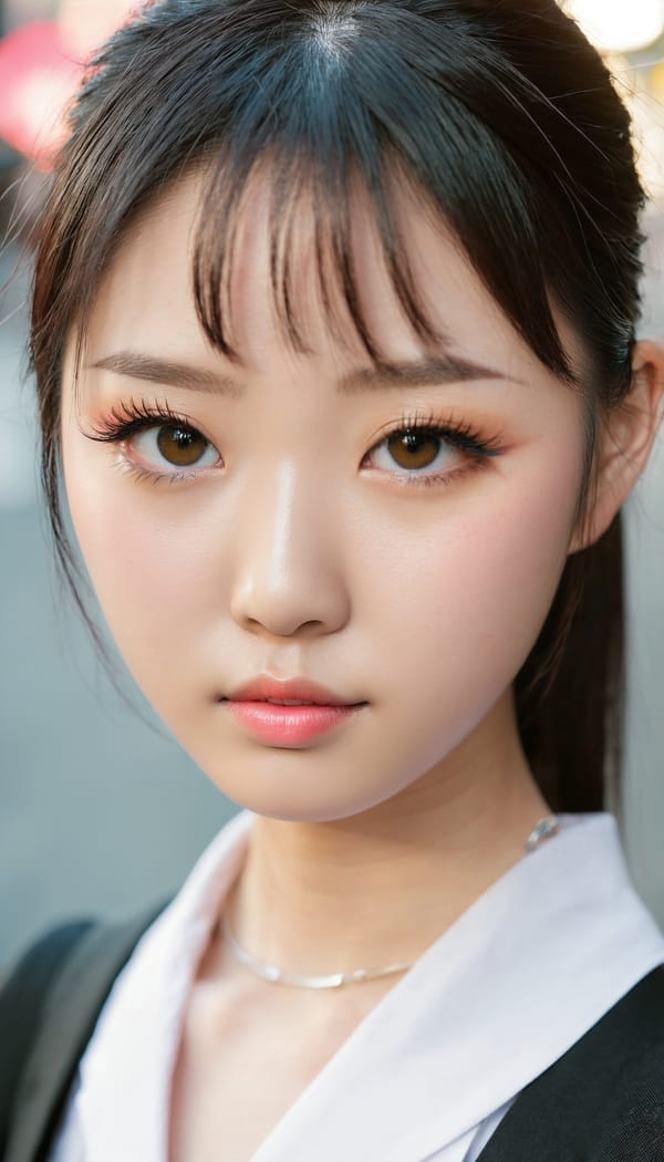 Tags: 21872187, SDXL
{"3": {"inputs": {"seed": 298730894429251, "steps": 32, "cfg": 6.79, "sampler_name": "dpmpp_2m", "scheduler": "karras", "denoise": 1.0, "model": ["27", 0], "positive": ["6", 0], "negative": ["7", 0], "latent_image": ["5", 0]}, "class_type": "KSampler"}, "4": {"inputs": {"ckpt_name": "juggernautxl.safetensors"}, "class_type": "CheckpointLoaderSimple"}, "5": {"inputs": {"width": 768, "height": 1344, "batch_size": 1}, "class_type": "EmptyLatentImage"}, "6": {"inputs": {"text": "21 year old girl, (japanese:1.09), (taiwanese:0.98), (detailed face:0.96), (eyelashes:1.11), (blush:1.12), (cute:1.07), (sexy lips:1.09), (idol:1.03), (slim:1.03), (temptress:1.04), (double eyelids:1.04), (pale skin:1.04), (beautiful eyes:0.97), (seductive pose:0.95), (seductive facial expression:1.13), (in a seductive pose:1.07), (large perky breasts:0.99), (cleavage:1.12), (thigh gap:0.96), (school uniform:0.95), choker, busy street, (textured skin:1.09), (film:1.05), (RAW:1.02), (portra:1.02), (soft lighting:1.06), (skin fuzz:1.07), (candid cinema:1.07), (detailed skin:1.06), (natural looking skin:1.07)", "clip": ["27", 1]}, "class_type": "CLIPTextEncode"}, "7": {"inputs": {"text": "(watermark:1.09), (twisted:1.06), (open mouth:1.11), (distorted:1.08), (bad hands:1.10), (low resolution:1.05), (worst quality:1.08)", "clip": ["27", 1]}, "class_type": "CLIPTextEncode"}, "8": {"inputs": {"samples": ["3", 0], "vae": ["4", 2]}, "class_type": "VAEDecode"}, "25": {"inputs": {"lora_name": "nudify_xl.safetensors", "strength_model": 0.21, "strength_clip": 0.01, "model": ["4", 0], "clip": ["4", 1]}, "class_type": "LoraLoader"}, "26": {"inputs": {"lora_name": "shirtlift_SDXL_v2.safetensors", "strength_model": 0.12, "strength_clip": 0.06, "model": ["25", 0], "clip": ["25", 1]}, "class_type": "LoraLoader"}, "27": {"inputs": {"lora_name": "PerfectEyesXL.safetensors", "strength_model": 0.13, "strength_clip": 0.1, "model": ["26", 0], "clip": ["26", 1]}, "class_type": "LoraLoader"}, "30": {"inputs": {"model_name": "4x_NMKD-Superscale-SP_178000_G.pth"}, "class_type": "UpscaleModelLoader"}, "31": {"inputs": {"upscale_model": ["30", 0], "image": ["8", 0]}, "class_type": "ImageUpscaleWithModel"}, "32": {"inputs": {"upscale_method": "lanczos", "scale_by": 0.5, "image": ["31", 0]}, "class_type": "ImageScaleBy"}, "33": {"inputs": {"pixels": ["32", 0], "vae": ["4", 2]}, "class_type": "VAEEncode"}, "34": {"inputs": {"seed": 298730894429251, "steps": 32, "cfg": 6.79, "sampler_name": "dpmpp_2m", "scheduler": "karras", "denoise": 0.3, "model": ["27", 0], "positive": ["6", 0], "negative": ["7", 0], "latent_image": ["33", 0]}, "class_type": "KSampler"}, "36": {"inputs": {"samples": ["34", 0], "vae": ["4", 2]}, "class_type": "VAEDecode"}, "39": {"inputs": {"filename_prefix": "comfyapi-1735528728781", "images": ["36", 0]}, "class_type": "SaveImage"}}