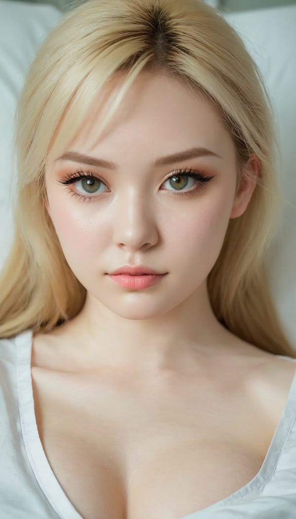 Tags: 21872187, SDXL
{"3": {"inputs": {"seed": 513205679555744, "steps": 64, "cfg": 5.03, "sampler_name": "dpmpp_2m", "scheduler": "karras", "denoise": 1.0, "model": ["27", 0], "positive": ["6", 0], "negative": ["7", 0], "latent_image": ["5", 0]}, "class_type": "KSampler"}, "4": {"inputs": {"ckpt_name": "juggernautxl.safetensors"}, "class_type": "CheckpointLoaderSimple"}, "5": {"inputs": {"width": 768, "height": 1344, "batch_size": 1}, "class_type": "EmptyLatentImage"}, "6": {"inputs": {"text": "22 year old girl, (seductive pose:1.06), (seductive facial expression:0.95), (eyelashes:1.12), (beautiful eyes:1.00), (blush:1.08), (slim:1.11), (temptress:0.95), (sexy lips:1.00), (pale skin:1.11), (detailed face:1.13), (cute:0.97), (idol:1.00), (double eyelids:0.98), (in a seductive pose:1.03), (large perky breasts:1.04), (cleavage:0.97), (thigh gap:0.96), (nurse in uniform:1.03) working in a hospital ward, (detailed skin:1.01), (RAW:1.01), (film:1.03), (soft lighting:1.08), (candid cinema:1.09), (natural looking skin:1.05), (portra:1.07), (textured skin:1.07), (skin fuzz:1.04)", "clip": ["27", 1]}, "class_type": "CLIPTextEncode"}, "7": {"inputs": {"text": "(twisted:1.05), (low resolution:1.12), (worst quality:1.07), (open mouth:1.11), (watermark:1.08), (distorted:1.08), (bad hands:1.08)", "clip": ["27", 1]}, "class_type": "CLIPTextEncode"}, "8": {"inputs": {"samples": ["3", 0], "vae": ["4", 2]}, "class_type": "VAEDecode"}, "25": {"inputs": {"lora_name": "nudify_xl.safetensors", "strength_model": 0.39, "strength_clip": 0.18, "model": ["4", 0], "clip": ["4", 1]}, "class_type": "LoraLoader"}, "26": {"inputs": {"lora_name": "shirtlift_SDXL_v2.safetensors", "strength_model": 0.03, "strength_clip": 0.13, "model": ["25", 0], "clip": ["25", 1]}, "class_type": "LoraLoader"}, "27": {"inputs": {"lora_name": "PerfectEyesXL.safetensors", "strength_model": 0.12, "strength_clip": 0.08, "model": ["26", 0], "clip": ["26", 1]}, "class_type": "LoraLoader"}, "30": {"inputs": {"model_name": "4x_NMKD-Superscale-SP_178000_G.pth"}, "class_type": "UpscaleModelLoader"}, "31": {"inputs": {"upscale_model": ["30", 0], "image": ["8", 0]}, "class_type": "ImageUpscaleWithModel"}, "32": {"inputs": {"upscale_method": "lanczos", "scale_by": 0.5, "image": ["31", 0]}, "class_type": "ImageScaleBy"}, "33": {"inputs": {"pixels": ["32", 0], "vae": ["4", 2]}, "class_type": "VAEEncode"}, "34": {"inputs": {"seed": 513205679555744, "steps": 64, "cfg": 5.03, "sampler_name": "dpmpp_2m", "scheduler": "karras", "denoise": 0.3, "model": ["27", 0], "positive": ["6", 0], "negative": ["7", 0], "latent_image": ["33", 0]}, "class_type": "KSampler"}, "36": {"inputs": {"samples": ["34", 0], "vae": ["4", 2]}, "class_type": "VAEDecode"}, "39": {"inputs": {"filename_prefix": "comfyapi-1734531082908", "images": ["36", 0]}, "class_type": "SaveImage"}}