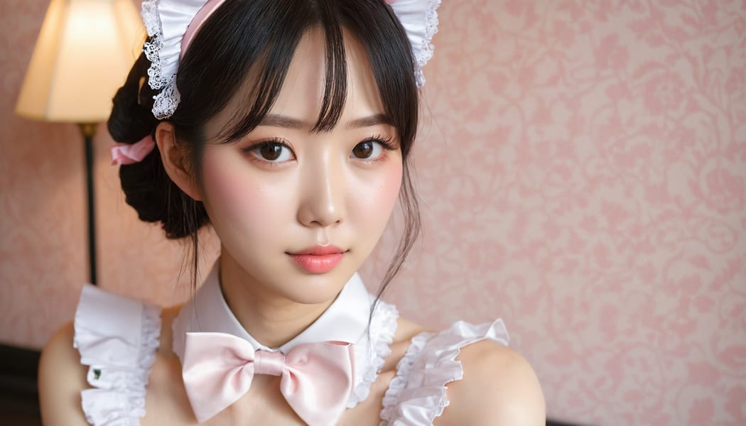 Tags: 21872187, SDXL
{"3": {"inputs": {"seed": 167481628145893, "steps": 32, "cfg": 7.09, "sampler_name": "dpmpp_2m", "scheduler": "karras", "denoise": 1.0, "model": ["27", 0], "positive": ["6", 0], "negative": ["7", 0], "latent_image": ["5", 0]}, "class_type": "KSampler"}, "4": {"inputs": {"ckpt_name": "juggernautxl.safetensors"}, "class_type": "CheckpointLoaderSimple"}, "5": {"inputs": {"width": 1344, "height": 768, "batch_size": 1}, "class_type": "EmptyLatentImage"}, "6": {"inputs": {"text": "28 year old girl, (korean:1.07), (double eyelids:1.05), (beautiful eyes:1.13), (eyelashes:0.99), (temptress:1.12), (detailed face:1.04), (blush:1.09), (idol:1.04), (seductive pose:0.97), (pale skin:1.12), (sexy lips:1.05), (slim:1.11), (seductive facial expression:1.06), (cute:1.01), (on all fours:1.04), (spreading ass cheeks:1.02), (from behind:0.98), (backboob:0.96), in a (skimpy maid costume:1.12) working at a maid cafe, choker, bowtie, headband, pleated skirt, (detailed skin:1.08), (natural looking skin:1.09), (candid cinema:1.01), (film:1.06), (portra:1.03), (textured skin:1.05), (skin fuzz:1.04), (RAW:1.09), (soft lighting:1.09)", "clip": ["27", 1]}, "class_type": "CLIPTextEncode"}, "7": {"inputs": {"text": "(open mouth:1.08), (twisted:1.11), (watermark:1.07), (worst quality:1.08), (distorted:1.07), (low resolution:1.12), (bad hands:1.08)", "clip": ["27", 1]}, "class_type": "CLIPTextEncode"}, "8": {"inputs": {"samples": ["3", 0], "vae": ["4", 2]}, "class_type": "VAEDecode"}, "25": {"inputs": {"lora_name": "nudify_xl.safetensors", "strength_model": 0.01, "strength_clip": 0.37, "model": ["4", 0], "clip": ["4", 1]}, "class_type": "LoraLoader"}, "26": {"inputs": {"lora_name": "shirtlift_SDXL_v2.safetensors", "strength_model": 0.01, "strength_clip": 0.12, "model": ["25", 0], "clip": ["25", 1]}, "class_type": "LoraLoader"}, "27": {"inputs": {"lora_name": "PerfectEyesXL.safetensors", "strength_model": 0.07, "strength_clip": 0.1, "model": ["26", 0], "clip": ["26", 1]}, "class_type": "LoraLoader"}, "30": {"inputs": {"model_name": "4x_NMKD-Superscale-SP_178000_G.pth"}, "class_type": "UpscaleModelLoader"}, "31": {"inputs": {"upscale_model": ["30", 0], "image": ["8", 0]}, "class_type": "ImageUpscaleWithModel"}, "32": {"inputs": {"upscale_method": "lanczos", "scale_by": 0.5, "image": ["31", 0]}, "class_type": "ImageScaleBy"}, "33": {"inputs": {"pixels": ["32", 0], "vae": ["4", 2]}, "class_type": "VAEEncode"}, "34": {"inputs": {"seed": 167481628145893, "steps": 32, "cfg": 7.09, "sampler_name": "dpmpp_2m", "scheduler": "karras", "denoise": 0.3, "model": ["27", 0], "positive": ["6", 0], "negative": ["7", 0], "latent_image": ["33", 0]}, "class_type": "KSampler"}, "36": {"inputs": {"samples": ["34", 0], "vae": ["4", 2]}, "class_type": "VAEDecode"}, "39": {"inputs": {"filename_prefix": "comfyapi-1716689934483", "images": ["36", 0]}, "class_type": "SaveImage"}}