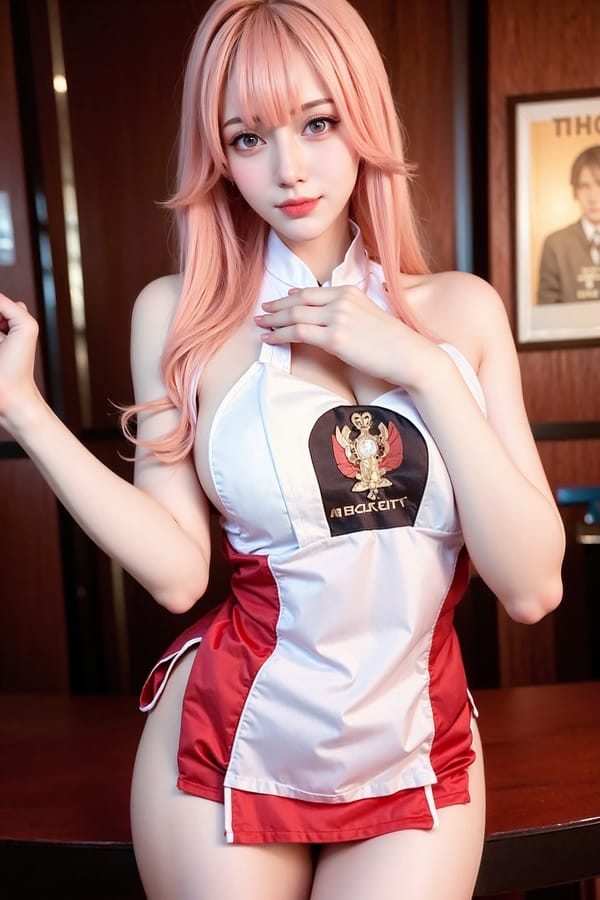 Tags: 21872187
<lora:taiwanDollLikeness_v20:0.39>, <lora:YaeMiko_Test:0.76>, (russian:0.99), (waitress wearing uniform:1.17), restaurant, (seductive pose:1.15), extremely detailed face, cute, sexy lips, seductive smile, eyelashes, pale skin, perky breasts, textured skin, 4K, best quality, sharp, hyper realistic, (thigh gap:0.95), solo, (stunningly attractive:1.12)
Negative prompt: drawings, sketches, paintings, black and white, fat, (low quality:2.24), (worst quality:2.07)
Steps: 32, Sampler: DPM++ 2M Karras, CFG scale: 6.0, Seed: 4201387079, Size: 512x768, Model hash: fc2511737a, Model: chilloutmix_NiPrunedFp32Fix, Seed resize from: -1x-1, Denoising strength: 0.4, Version: v1.2.1, Hires upscale: 3.0, Hires steps: 16, Hires upscaler: ESRGAN_4x